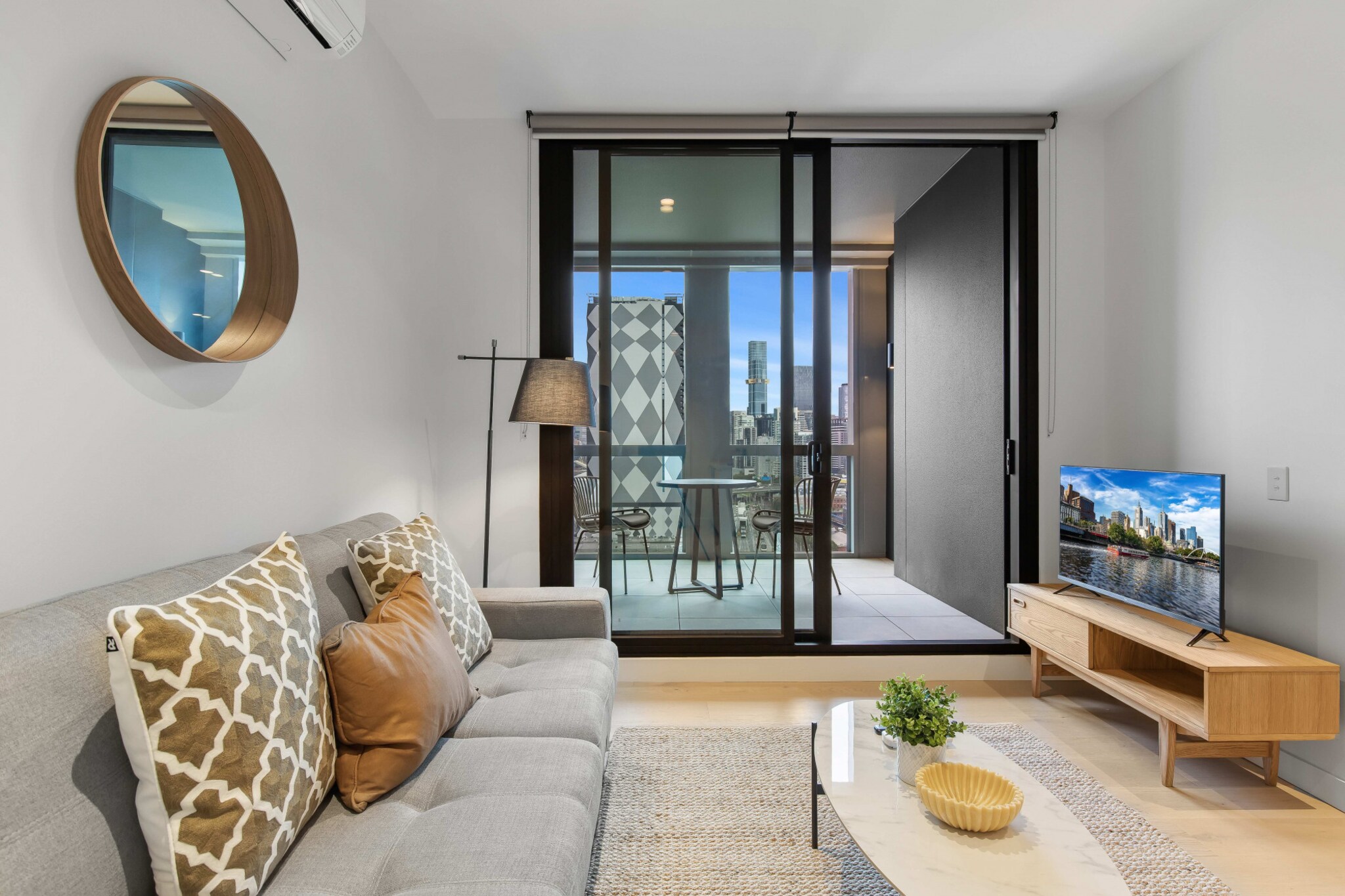 Immerse yourself in South Melbourne with this pristine 1-bed modern apartment perfect for those wanting to explore the cityâ€™s eclectic vibe. Featuring elegantly chic interiors, enjoy the private balcony with outdoor seating, the on-site gym, garden, playground, running track and pool facilities. Situated a short distance from local shops, Convention Centre, South Melbourne Shops, Beaches and CBD let yourself be engrossed in Melbourne's famously boutique atmosphere.
The space
Thoughtfully designed, this elegantly contemporary apartment boasts chic interiors, modern decor, and abundant natural light. Offering an open-plan living area, a sleek kitchen, modern appliances, a polished bathroom, a pristine bedroom, and an idyllic balcony with outdoor seating and expansive views of the city. Experience for yourself this propertyâ€™s perfectly curated atmosphere with everything youâ€™d need for an unforgettable stay.
 
General
- Chic 1-bedroom, 1-bathroom apartment.
- Close to public transport.
- WI-FI
- Charming balcony with outdoor seating and city views.
- Contemporary interiors with chic decor and furnishings.
- On-site gym, fitness stations, running track and infinity pool facilities (induction training fee required).
- Lush on-site podium gardens, zen gardens, and an adventure playground.
- Great location near DFO, the convention center, and South Melbourne Market.
- Guests must complete a form to access the property's amenities. Please note that the building manager may not always be available, which could result in limited access to these amenities.
 
Bedroom
- Bedroom 1: 1x Queen bed.
- Portable heater is available.
- Blackout blinds available.
 
Living Area
- Plush couches, armchairs, and a coffee table are available.
- TV with free-to-air and streaming options available.
- Study nooks is available for use.
- A/C, heating and blackout blinds available.
 
Kitchen
- Fully equipped with cookware, utensils, and cutlery.
- Kettle, toaster, coffee machine, and microwave are available.
- Oven and a gas stovetop are available.
- Dishwasher is available.
- 2-seater counter area.
 
Bathroom & Laundry
- Sleek bathroom is available.
- Laundry room available with a washer and dryer.
- Travel essentials, towels, and a hairdryer are provided.
Local area description
South Melbourne is a vibrant suburb located just south of the city's centre. Famous for its markets that offer a rich array of produce, fashion and other options all at your doorstep. With thriving cafe, bar and restaurant scenes, peruse through the numerous shopping strips to experience the truly magical South Melbourne atmosphere. Bordering the expansive Alfred Park, Melbournes Royal Botanic Gardens and the famous Southbank entertainment district, explore all the nearby attractions. With its central location and local charm, South Melbourne is the perfect destination for your Melbourne adventures.
House rules
You are staying in a friendly and peaceful neighbourhood and we kindly ask you to respect the community and your surrounding neighbours. The following strict House Rules apply:
 
- No loud noise between 10 pm and 8 am
- No parties or antisocial behaviour
- No additional people are to access the property without our prior approval
- No pets are allowed in the property without approval
- No smoking is allowed at any times
- If you break something, please let us know
- To help protect all floor coverings do not wear any shoes inside the property
 
Please be aware that excessive noise such as amplified music, vocals or screaming or anti-social behaviour in the property or common areas can cause neighbours to complain to us, the Building Manager, Council Rangers or Police.
 
IMPORTANT:
- Any breach of the House Rules may lead to a $500 fine plus compensation for any cost/damage created and immediate eviction of the property without refund.
- Pets are available on request unless the property states it is pet friendly. Any stays with pets will incur an additional cleaning fee of $200.
 
Finally, when checking out, we kindly ask you for the following:
 
- Please leave all beds unmade
- Please clean up your dishes and put them away
- In case you have rearranged furniture, please put it back to the original location
- Please take out the rubbish and remember to use the right bins
- Please ensure all appliances, A/C and lights are off and doors and windows are closed- Please check your accommodation thoroughly before departing to avoid any unintentional items left behind.
 
We are not liable for any items left behind after your stay. In the rare event that a guest reports a missing item, we will make every effort to locate it for you, but we cannot guarantee its retrieval. If the item is found, we will gladly assist in arranging its return to an address within Australia, subject to postage and service fees.
Interaction with guests
Welcome to MadeComfy! Our local team curates stays in exceptional Australian & New Zealand properties, ensuring style, comfort, and prime locations for discerning guests. We prioritise your needs to provide a memorable home-away-from-home experience. Explore our digital guidebooks for local recommendations, and don't hesitate to contact us throughout your stay. We're here to ensure your comfort â€“ enjoy your stay with MadeComfy.
Notes
- For your comfort, this property is prepared with professional-grade hotel-style linen, including a three-sheet setup, ensuring a fresh and hygienic sleep experience.
- There is no on-site parking available. All street parking is paid between 8am-6pm on Monday to Friday.
- Amenities are located on level 5.
- Guests must complete a form to access the property's amenities. Please note that the building manager may not always be available, which could result in limited access to these amenities.
 
 
IMPORTANT
To access our premium facilities, including the gym, pool, running track, and VR, an additional induction training fee of $150/week is required.
 
Extra Services:
- Early check-in: Our standard check-in is at 3 pm. To guarantee early access to the property we suggest booking the night before if available. Otherwise, early check-in is subject to availability from the night before at an additional cost.
- Late check-out: Our standard check-out is at 10 am. To guarantee a later check-out of the property we suggest booking an additional night if available. Otherwise, a late check-out is subject to availability from the night before to an additional cost.
- Baggage: For security reasons, we are unable to receive or to keep unattended baggage before check-in or after check-out
- We provide a small welcome amenity pack to get your stay started
- No pets allowed.
- This booking is protected with coverage for lost baggage and emergency medical expenses, provided by Travel Support with claim upto 500 AUD (T&C Applies). For more details reach out to Guest Support team post booking.
Access description
- There are no stairs inside or outside the property.
- Key collection is offsite, 1200 meters from the property and not available 24/7. Further details will be provided 3 days before check-in if your booking is successfully reserved.
Getting around
Public transport
The property is located near tram stops operating trips to Port Melbourne, East Brunswick, St Kilda Beach and Box Hill. Additionally, nearby bus stops operate trips to Fishermans Bend and City.
 
Ride sharing
There are plenty of taxi and ride-sharing options readily available throughout Melbourne.
 
Points of Interest
DFO South Wharf Shops - 10 minutes (750m) walk away.
South Melbourne Market - 14 minutes (1.1km) walk away.
Port Melbourne Beach - 11 minutes (1.9km ) tram away.
 
Getting there
The property is approximately a 20-minute drive from Melbourne Airport.