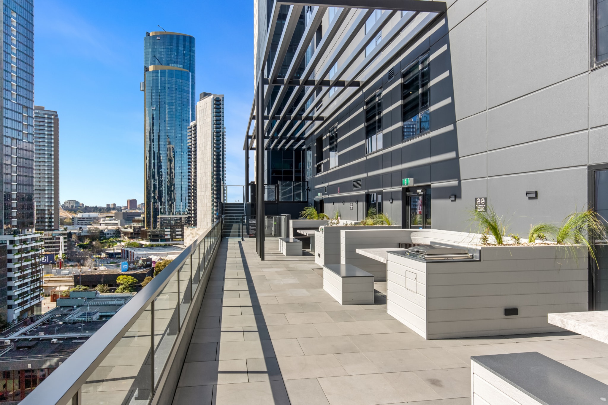 Experience Melbourne's vibrant skyline from this sleek 1-bedroom unit, boasting wall-to-wall windows and modern interiors. Nestled in a prime location, you're steps away from top shops, eateries, art galleries, and the Crown Casino. Enjoy seamless self check-in and exclusive building amenities like a pool and state-of-the-art gym. Dive into the city's bustling lifestyle or unwind in the property's luxurious communal areas. If you are seeking a blend of convenience and leisure, look no further.
The space
This elegant one-bedroom apartment boasts expansive windows, light timber flooring, and contemporary appliances. The spacious open-plan layout seamlessly integrates dining and relaxation zones, complemented by a dedicated workspace adjacent to the kitchen. Enjoy panoramic views of vibrant Melbourne from the sizable bedroom or the communal rooftop balcony, equipped with a barbecue area.
 
Living room
- Couch sits 2 people
 
Kitchen & Dining Area
- Fully equipped with cookware, utensils and cutlery
- Oven and gas stovetop
- Dining area sits 2 people
 
Bathroom & Laundry
- Laundry room available with washer and dryer
- Travel essentials, towels and hairdryer provided
 
Amenity Notes
- Split A/C in the living area
- WIFI
- Study nook
- Communal facilities BBQ, rooftop terrace and recreation entertainment are on the 34th floor
- Access to internal swimming pool and gym (the pool is not heated)
- Parking is not available on premises
Local area description
Southbank is known for its modern and upscale urban living, making it a popular choice for those who want to experience Melbourne's vibrant city life while enjoying the beauty of the Yarra River. The suburb is home to some of Melbourne's most iconic cultural institutions, including the National Gallery of Victoria (NGV) and the Arts Centre Melbourne. Southbank features a diverse array of restaurants, cafes, and bars. The suburb boasts several beautiful parks and green spaces along the river, including the Royal Botanic Gardens, Alexandra Gardens, and Birrarung Marr. These areas offer opportunities for picnicking, jogging, and enjoying outdoor activities. The region is well-connected to Melbourne's public transportation network, with tram services running along St Kilda Road and other major routes. The suburb is also within walking distance of Flinders Street Station, one of Melbourne's main transportation hubs.
House rules
You are staying in a friendly and peaceful neighbourhood and we kindly ask you to respect the community and your surrounding neighbours. The following strict House Rules apply:
 
- No loud noise between 10 pm and 8 am
- No parties or antisocial behaviour
- No additional people are to access the property without our prior approval
- No smoking is allowed at any times
- If you break something, please let us know
- To help protect all floor coverings, do not wear any shoes inside the property
 
Please be aware that excessive noise such as amplified music, vocals or screaming or anti-social behaviour in the property or common areas can cause neighbours to complain to us, the Building Manager, Council Rangers or Police.
 
IMPORTANT:
- Any breach of the House Rules may lead to a $500 fine plus compensation for any cost/damage created and immediate eviction of the property without refund.
- Pets are available on request. Any stays with pets will incur an additional cleaning fee of $200.
 
Finally, when checking out, we kindly ask you for the following:
 
- Please leave all beds unmade
- Please clean up your dishes and put them away
- In case you have rearranged furniture, please put it back to the original location
- Please take out the rubbish and remember to use the right bins
- Please ensure all appliances, A/C and lights are off and doors and windows are closed.
- Please check your accommodation thoroughly before departing to avoid any unintentional items left behind.
 
We are not liable for any items left behind after your stay. In the rare event that a guest reports a missing item, we will make every effort to locate it for you, but we cannot guarantee its retrieval. If the item is found, we will gladly assist in arranging its return to an address within Australia, subject to postage and service fees.
Interaction with guests
Welcome to MadeComfy! Our local team curates stays in exceptional Australian & New Zealand properties, ensuring style, comfort, and prime locations for discerning guests. We prioritise your needs to provide a memorable home-away-from-home experience. Explore our digital guidebooks for local recommendations, and don't hesitate to contact us throughout your stay. We're here to ensure your comfort – enjoy your stay with MadeComfy.
Notes
- For your comfort, this property is prepared with professional-grade hotel-style linen, including a three-sheet setup, ensuring a fresh and hygienic sleep experience.
- Pets allowed upon approved requests, additional fees apply
 
Extra Services:
- Early check-in: Our standard check-in is at 3 pm. To guarantee early access to the property we suggest booking the night before if available. Otherwise, early check-in is subject to availability from the night before at an additional cost.
- Late check-out: Our standard check-out is at 10 am. To guarantee a later check-out of the property we suggest booking an additional night if available. Otherwise, a late check-out is subject to availability from the night before to an additional cost.
- Baggage: For security reasons, we are unable to receive or to keep unattended baggage before check-in or after check-out
- We provide a small welcome amenity pack to get your stay started
- This booking is protected with coverage for lost baggage and emergency medical expenses, provided by Travel Support with claim upto 500 AUD (T&C Applies). For more details reach out to Guest Support team post booking.
Access description
- Offsite key collection from Convenience store 300m away. Further details will be provided 3 days before check-in if your booking is successfully reserved.
 
Please note, key collection is available only during the store's advertised opening hours. While we rely on the store to remain open during its advertised hours, any unforeseen changes are beyond our control, and no alternative collection is available after closing. Further details about your booking will be provided three days before your check-in, upon successful reservation confirmation.
Getting around
Public transport
The closest tram stop is located 160 m away from the property on City Rd/Clarendon St (South Melbourne). Please visit Transport Victoria's website for more information.
 
Getting There
The property is located 27 km away from Melbourne Airport.
By car, the journey will take around 25 minutes. By public transportation, the journey will take around 1 hour.