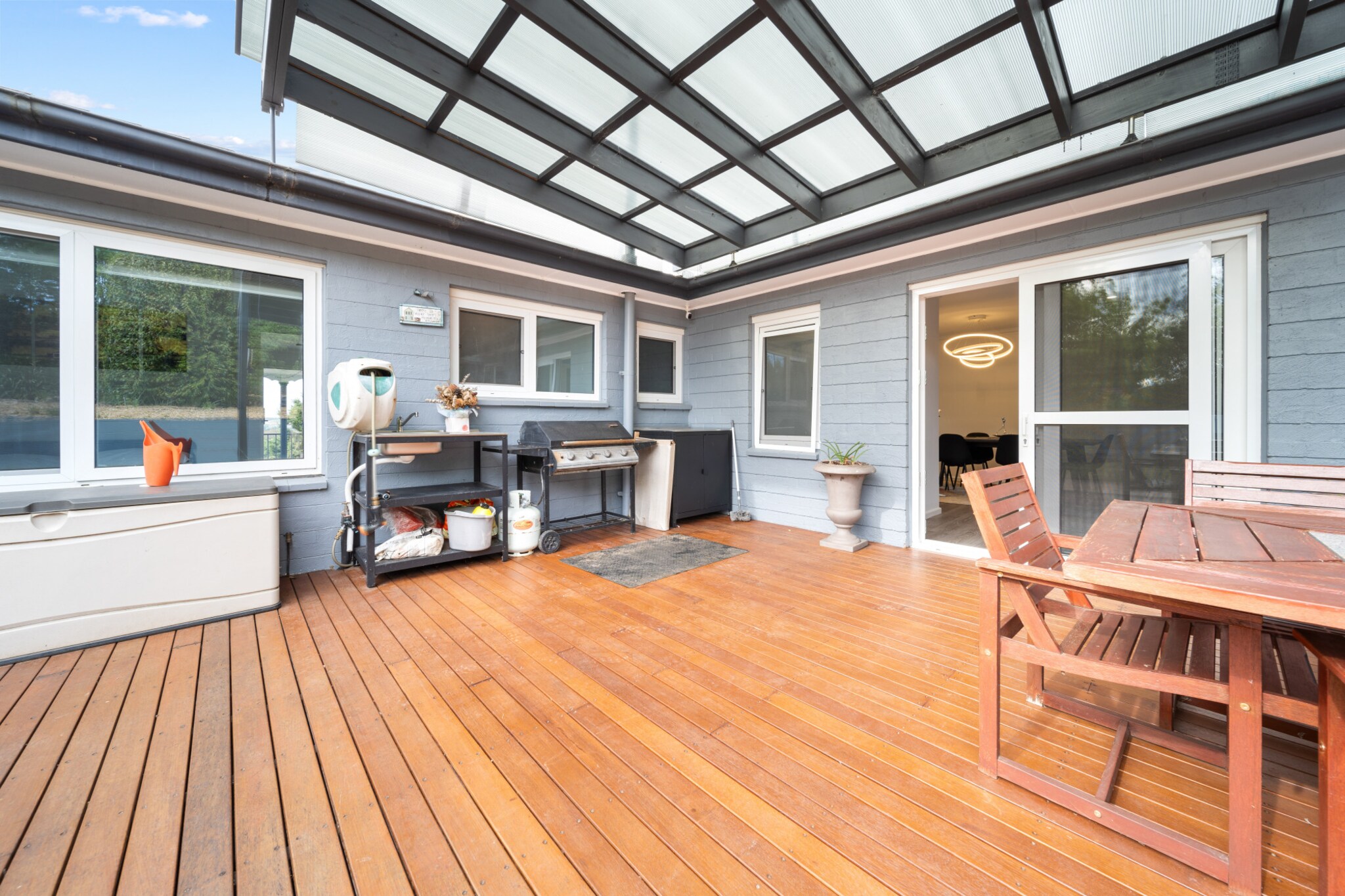 Nestled in the peaceful Curtin, this incredible 4-bed home marries innovative design with a traditional homely feel. Embrace the tranquillity whilst working remotely in this property's fully-equipped home office, or take nature in by strolling through the nearby parks, restaurants, and charming cafes. Drenched in sunlight, with self-check-in, this house is perfect for family BBQs or friend get-togethers. Don't miss out, book today.
The space
Looking for a place large enough for a family getaway or a work trip with a small crew? This property may be what you're looking for. With spacious interiors, this house delivers on everything from work to leisure. Its features include: a sizable living room, a brand-new kitchen, 4 beautiful bedrooms, 2 polished bathrooms, a dining room that fits 6 people, a dedicated office space with stand up desk and appliances, a covered balcony that surrounds the property, a covered deck with al fresco dining, and a large backyard with a BBQ. Designed to create joy, find little picturesque places throughout the house, such as the graffiti wall in the dining area or the idyllic window alcove in one of the bedrooms. A mere 13-min drive from the CBD, this is the perfect property to explore the ACT.
 
Living room
- Couch sits 5 people
- TV with free air channels, Netflix and YouTube available
 
Kitchen & Dining Area
- Fully equipped with utensils and cutlery
- Oven and induction stovetop
- Dining area sits 6 people
 
Bathroom & Laundry
- Laundry room available with washer and dryer
- Travel essentials, towels and hairdryer provided
 
Amenity Notes
- Ducted A/C (heating + cooling) throughout
- Wi-Fi is provided
- Self check-in
- Garage parking for two vehicles (of most sizes)
- Amenity access: front garden, covered balcony in the front with seating, covered deck in the rear with seating and BBQ, backyard
Local area description
Curtin, located 5 kilometres southwest of Canberra's city centre, is primarily a residential suburb well-known for its tree-lined streets and beautiful parks. Surrounded by greenery, the region offers its residents many areas for recreational activities, picnics, and relaxation. Curtin is well-connected to other parts of the city via major roads, and multiple lines of city buses serve the suburb, making locomotion an easy task. Curtin's Shopping Centre — situated 450 metres away from this property — is a local hub that provides residents with essential services such as supermarkets, cafes, and other amenities.
House rules
You are staying in a friendly and peaceful neighbourhood and we kindly ask you to respect the community and your surrounding neighbours. The following strict House Rules apply:
- No loud noise between 10 pm and 8 am
- No parties or antisocial behaviour
- No additional people are to access the property without our prior approval
- No pets are allowed in the property without approval
- No smoking is allowed at any times
- If you break something, please let us know
- To help protect all floor coverings, do not wear any shoes inside the property
 
Please be aware that excessive noise such as amplified music, vocals or screaming or anti-social behaviour in the property or common areas can cause neighbours to complain to us, the Building Manager, Council Rangers or Police.
 
IMPORTANT:
- Any breach of the House Rules may lead to a $500 fine plus compensation for any cost/damage created and immediate eviction of the property without refund.
- Pets are available on request unless the property states it is pet friendly. Any stays with pets will incur an additional cleaning fee of $200.
 
Finally, when checking out, we kindly ask you for the following:
- Please leave all beds unmade
- Please clean up your dishes and put them away
- In case you have rearranged furniture, please put it back to the original location
- Please take out the rubbish and remember to use the right bins
- Please ensure all appliances, A/C and lights are off and doors and windows are closed.
- Please check your accommodation thoroughly before departing to avoid any unintentional items left behind.
 
We are not liable for any items left behind after your stay. In the rare event that a guest reports a missing item, we will make every effort to locate it for you, but we cannot guarantee its retrieval. If the item is found, we will gladly assist in arranging its return to an address within Australia, subject to postage and service fees.
Interaction with guests
Welcome to MadeComfy! Our local team curates stays in exceptional Australian & New Zealand properties, ensuring style, comfort, and prime locations for discerning guests. We prioritise your needs to provide a memorable home-away-from-home experience. Explore our digital guidebooks for local recommendations, and don't hesitate to contact us throughout your stay. We're here to ensure your comfort – enjoy your stay with MadeComfy.
Notes
- For your comfort, this property is prepared with professional-grade hotel-style linen, including a three-sheet setup, ensuring a fresh and hygienic sleep experience.
- Pets are welcome. Any stays with pets will incur an additional cleaning fee.
 
Extra Services:
- Early Check-in: Our standard check-in is at 3 pm. To guarantee early access to the property we suggest booking the night before if available. Otherwise, early check-in is subject to availability from the night before at an additional cost.
- Late check-out: Our standard check-out is at 10 am. To guarantee a later check-out of the property we suggest booking an additional night if available. Otherwise, a late check-out is subject to availability from the night before to an additional cost.
- Baggage: For security reasons, we are unable to receive or to keep unattended baggage before check-in or after check-out
- We provide a small welcome amenity pack to get your stay started
- This booking is protected with coverage for lost baggage and emergency medical expenses, provided by Travel Support with claim upto 500 AUD (T&C Applies). For more details reach out to Guest Support team post booking.
Access description
- The property has a smart lock touchpad. We will send you the access code 3 days prior to your arrival through the booking portal.
- Stairs are required to access the front door of the property.
Getting around
Public transport
The closest bus stop is located 45 m away from the property on Theodore St before 2nd James St. Please visit Transport Canberra website for more information.
 
Getting There
The property is located 14 km away from Canberra Airport.
By car, the journey will take around 15 minutes. By public transportation, the journey will take around 1 hour and 10 minutes.