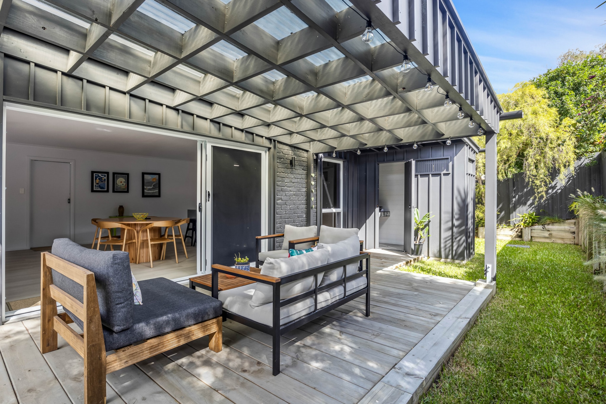 Soak up the coastal vibes at this awesome 2-bed beach pad in the Sunshine Coast. Step inside and you'll be greeted by a modern open-plan setup that mixes the charm of a seaside getaway with a contemporary feel. With heaps of natural light, light floors and ceilings, and beautiful wooden accents, it's the perfect spot to kick back and relax. Tucked away in Yaroomba, not far from the beach, cafes and parks, this place is all about laid-back living and enjoying the serenity of coastal life.
The space
Located in peaceful Yaroomba, this sweet home oozes charm and comfort. Picture this: a modern open-plan layout with large windows, stylish decor featuring earthy tones, and an amazing outdoor space to kick back and entertain. You've got all the fixings here – a fully equipped kitchen, a cosy living area, and a leafy backyard with a covered entertaining deck offering al fresco dining, an exterior bathroom and a rain shower. Back inside, you'll find a slick bathroom and two comfortable bedrooms. With A/C, on-site parking and self-check-in, this is the ideal spot for a family holiday or a hangout with mates on the Sunshine Coast. To complete the experience, you'll be just a stone's throw from Yaroomba Beach, cool cafes, and all the good stuff Yaroomba has to offer.
 
Living room
- Couch sits 6 people
- TV with free air channels and streaming apps available (guest's subscriptions required)
 
Kitchen & Dining Area
- Fully equipped with cookware, utensils and cutlery
- Oven and induction stovetop
- Dining area sits 5 people and countertop area sits 2 people
 
Bathroom & Laundry
- Laundry room available with washer
- Travel essentials, towels and hairdryer provided
 
Amenity Notes
- Split A/C (heating + cooling) in living area
- Portable fans in the living room, kitchen and bedrooms
- Wi-Fi available
- Garage parking for 1 medium-sized vehicle; street parking is also available
- Amenity access: private backyard with covered entertaining deck, exterior bathroom and rain shower outside master bedroom
House rules
You are staying in a friendly and peaceful neighbourhood and we kindly ask you to respect the community and your surrounding neighbours. The following strict House Rules apply:
 
- No loud noise between 10 pm and 8 am
- No parties or antisocial behaviour
- No additional people are to access the property without our prior approval
- No pets are allowed in the property without approval
- No smoking is allowed at any times
- If you break something, please let us know
- To help protect all floor coverings, do not wear any shoes inside the property
 
Please be aware that excessive noise such as amplified music, vocals or screaming or anti-social behaviour in the property or common areas can cause neighbours to complain to us, the Building Manager, Council Rangers or Police.
 
IMPORTANT:
- Any breach of the House Rules may lead to a $500 fine plus compensation for any cost/damage created and immediate eviction of the property without refund.
- Pets are available on request unless the property states it is pet friendly. Any stays with pets will incur an additional cleaning fee of $200.
 
Finally, when checking out, we kindly ask you for the following:
 
- Please leave all beds unmade
- Please clean up your dishes and put them away
- In case you have rearranged furniture, please put it back to the original location
- Please take out the rubbish and remember to use the right bins
- Please ensure all appliances, A/C and lights are off and doors and windows are closed.
- Please check your accommodation thoroughly before departing to avoid any unintentional items left behind.
 
We are not liable for any items left behind after your stay. In the rare event that a guest reports a missing item, we will make every effort to locate it for you, but we cannot guarantee its retrieval. If the item is found, we will gladly assist in arranging its return to an address within Australia, subject to postage and service fees.
Interaction with guests
Welcome to MadeComfy! Our local team curates stays in exceptional Australian & New Zealand properties, ensuring style, comfort, and prime locations for discerning guests. We prioritise your needs to provide a memorable home-away-from-home experience. Explore our digital guidebooks for local recommendations, and don't hesitate to contact us throughout your stay. We're here to ensure your comfort – enjoy your stay with MadeComfy.
Notes
For your comfort, this property is prepared with professional-grade hotel-style linen, including a three-sheet setup, ensuring a fresh and hygienic sleep experience.
 
Extra Services:
- Early Check-in: Our standard check-in is at 3 pm. To guarantee early access to the property we suggest booking the night before if available. Otherwise, early check-in is subject to availability from the night before at an additional cost.
- Late check-out: Our standard check-out is at 10 am. To guarantee a later check-out of the property we suggest booking an additional night if available. Otherwise, a late check-out is subject to availability from the night before to an additional cost.
- Baggage: For security reasons, we are unable to receive or to keep unattended baggage before check-in or after check-out
- We provide a small welcome amenity pack to get your stay started.
- This booking is protected with coverage for lost baggage and emergency medical expenses, provided by Travel Support with claim upto 500 AUD (T&C Applies). For more details reach out to Guest Support team post booking.
Access description
- The key collection is located on a lock box onsite. Further details will be provided 3 days before check-in if your booking is successfully reserved.
- Stairs are required to access the front door of the property.
Getting around
Public Transport
The closest bus stop is located 1.3 km away from the property on David Low Way at Yaroomba Beach. Please visit Translink's website for more information.
 
Getting There
The property is located 10 km from Sunshine Coast Airport. By car, the journey will take around 15 minutes. By public transportation, the journey will take around 40 minutes.
