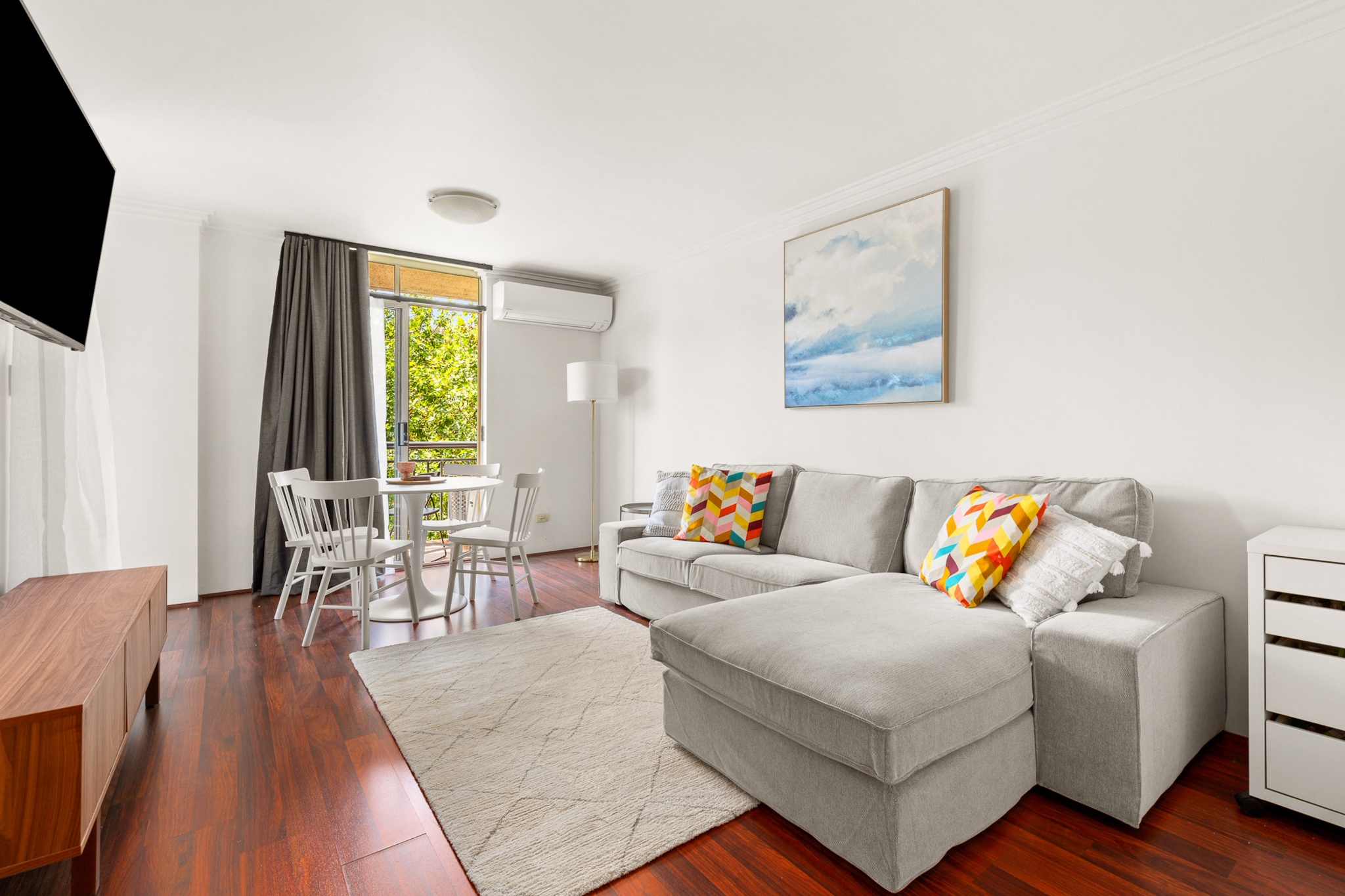 This sleek 1-bed apartment offers spacious, bright interiors – a brief 5-min walk to the bustling Woolloomooloo Wharf and its trendy dining options. Close to iconic places like the Royal Botanic Garden and the Sydney Opera House, this property’s prime position makes it perfect for those looking to immerse themselves in Sydney's famous attractions. Just a 10-min drive from Darling Harbour and a 25-min stroll to the Sydney Tower Eye, this apartment truly offers the best of metropolitan living.
The space
Situated in the vibrant Woolloomooloo area, this 1-bed, 1-bath apartment is close to every Sydney iconic location. The open-plan kitchen, dining, and living area create an inviting space for relaxation and entertainment. The kitchen boasts contemporary appliances, perfect for culinary enthusiasts, while the living area features split A/C for year-round comfort. The bathroom has a walk-in rain shower and the bedroom offers a perfect place to chill out with a queen-sized bed and built-in robes. The apartment also offers a sunroom featuring a cosy study nook and a sofa bed for additional guests. For a memorable city getaway, this is the place to be.
Living room
- Couch sits 3 people
- TV with free-to-air channels & streaming available (guests to use their own credentials)
Kitchen & Dining Area
- Fully equipped with utensils and cutlery
- Oven and gas stovetop
- Dining area sits 4 people
Bathroom & Laundry
- Laundry room available with washer and dryer
- Travel essentials, towels and hairdryer provided
Amenity Notes
- Split A/C (heating + cooling) in living area
- Portable tower fan in bedroom
- Sunroom with study nook and futon
- Wi-Fi available
- No dedicated parking (street only)
Local area description
Woolloomooloo is a vibrant and eclectic inner-city suburb of Sydney just east of the CBD. Known for its rich history and stunning waterfront views, the area features a mix of historic buildings, trendy eateries, and art spaces, alongside the iconic Woolloomooloo Wharf and the Finger Wharf, which has been transformed into a lively dining and residential precinct. The suburb is also home to several parks, including the beautiful Andrew "Boy" Charlton Pool and the picturesque gardens of the Domain, making it a popular spot for both locals and tourists seeking a blend of urban living and natural beauty. With a diverse community and proximity to the city's attractions, Woolloomooloo embodies a unique blend of culture, leisure, and history.
House rules
You are staying in a friendly and peaceful neighbourhood and we kindly ask you to respect the community and your surrounding neighbours. The following strict House Rules apply:
- No loud noise between 10 pm and 8 am
- No parties or antisocial behaviour
- No additional people are to access the property without our prior approval
- No pets are allowed in the property without approval
- No smoking is allowed at any times
- If you break something, please let us know
- To help protect all floor coverings, do not wear any shoes inside the property
Please be aware that excessive noise such as amplified music, vocals or screaming or anti-social behaviour in the property or common areas can cause neighbours to complain to us, the Building Manager, Council Rangers or Police.
IMPORTANT:
- Any breach of the House Rules may lead to a $500 fine plus compensation for any cost/damage created and immediate eviction of the property without refund.
- Pets are available on request. Any stays with pets will incur an additional cleaning fee of $200.
Finally, when checking out, we kindly ask you for the following:
- Please leave all beds unmade
- Please clean up your dishes and put them away
- In case you have rearranged furniture, please put it back to the original location
- Please take out the rubbish and remember to use the right bins
- Please ensure all appliances, A/C and lights are off and doors and windows are closed.
- Please check your accommodation thoroughly before departing to avoid any unintentional items left behind.
We are not liable for any items left behind after your stay. In the rare event that a guest reports a missing item, we will make every effort to locate it for you, but we cannot guarantee its retrieval. If the item is found, we will gladly assist in arranging its return to an address within Australia, subject to postage and service fees.
Interaction with guests
Welcome to MadeComfy! Our local team curates stays in exceptional Australian & New Zealand properties, ensuring style, comfort, and prime locations for discerning guests. We prioritise your needs to provide a memorable home-away-from-home experience. Explore our digital guidebooks for local recommendations, and don't hesitate to contact us throughout your stay. We're here to ensure your comfort - enjoy your stay with MadeComfy.
Notes
- For your comfort, this property is prepared with professional-grade hotel-style linen, including a three-sheet setup, ensuring a fresh and hygienic sleep experience.
- The property is situated along a busy intercity highway, which may have consistent traffic noise. Additionally, construction noise may be present during your stay.
Extra Services:
- Early Check-in: Our standard check-in is at 3 pm. To guarantee early access to the property we suggest booking the night before if available. Otherwise, early check-in is subject to availability from the night before at an additional cost.
- Late check-out: Our standard check-out is at 10 am. To guarantee a later check-out of the property we suggest booking an additional night if available. Otherwise, a late check-out is subject to availability from the night before to an additional cost.
- Baggage: For security reasons, we are unable to receive or to keep unattended baggage before check-in or after check-out
- We provide a small welcome amenity pack to get your stay started.
- Pets allowed upon approved requests, additional fees apply
- This booking is protected with coverage for lost baggage and emergency medical expenses, provided by Travel Support with claim upto 500 AUD (T&C Applies). For more details reach out to Guest Support team post booking.
Access description
- The key collection is located onsite. Further details will be provided 3 days before check-in if your booking is successfully reserved.
Getting around
Public Transport
The closest bus stop is located 260 m away from the property on Bourke St opp Charles St.
Getting There
The property is located 9 km away from Sydney Airport. By car, the journey will take around 15 minutes. By public transportation, the journey will take around 30 minutes.