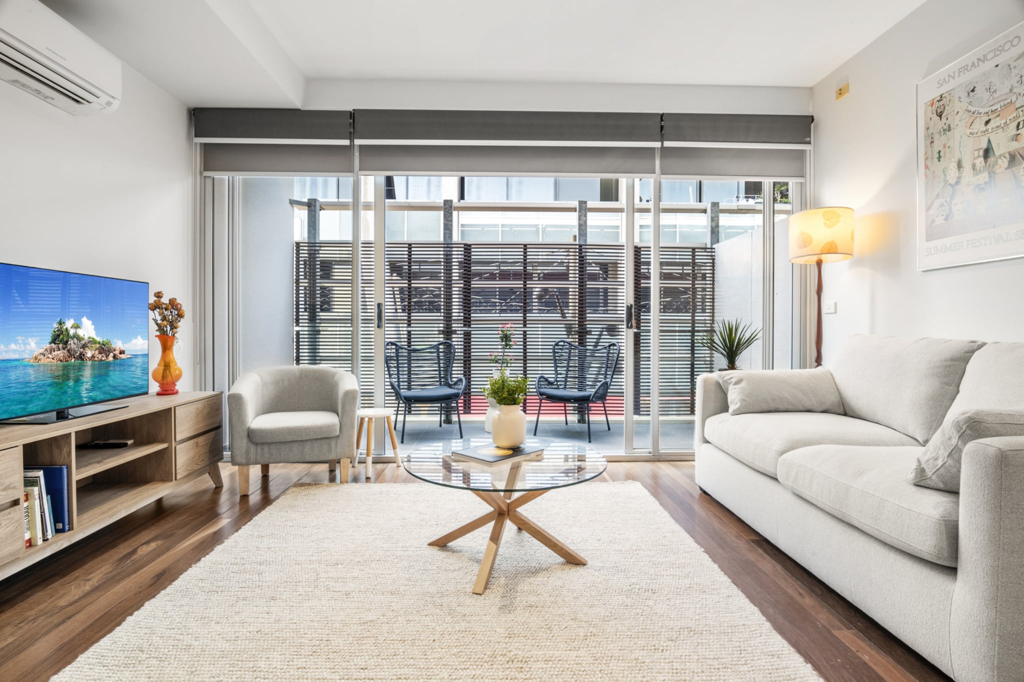 In the vibrant suburb of Prahran, this chic 1-bed apartment offers stylish interiors, a private balcony, and on-site laundry for a perfect blend of comfort and practicality. Just a short walk to Chapel Street's trendy boutiques, Prahran Market's food scene, and Windsor's lively nightlife, cafes, bars, and restaurants. With easy access to public transport, it's ideal for living like a local while exploring Melbourne's best. This apartment is your gateway to an authentic city experience.
The space
In the heart of Prahran, this modern 1-bed, 1-bath apartment exudes natural charm and sophistication, offering a super homely vibe with a really lush feel. The bright, spacious interiors feature large windows, timber floors, and chic decor that create a warm, inviting atmosphere. The comfortable bedroom will make you feel right at home with a queen bed, built-in robe, and a sleek en-suite bathroom. A private nook filled with natural light and seating provides the perfect spot to unwind with a book before bed. The open kitchen, dining, and living area includes split A/C and opens up to a balcony with seating, ideal for enjoying the fresh Melbourne air. For comfort, style, and convenience, this urban gem is the perfect place to be.
 
Living room
- Couch sits 4 people
- TV with a mix of free-to-air channels & streaming available (guests to use their own credentials)
 
Kitchen & Dining Area
- Fully equipped with utensils and cutlery
- Oven and gas stovetop
- Dining area sits 4 people
 
Bathroom & Laundry
- Laundry room available with washer only
- Travel essentials, towels and hairdryer provided
 
Amenity Notes
- Split A/C (heating + cooling) in living area
- Wi-Fi available
- No parking - Paid public parking in the next door building
- No dryer
- Private balcony with seating
Local area description
Prahran is a vibrant suburb 5 km southeast of Melbourne's CBD. Known for its eclectic mix of trendy boutiques, cafes, and restaurants, Prahran is a bustling hub of activity, particularly around the iconic Chapel Street, famous for its shopping and nightlife. The area boasts a rich cultural scene, with art galleries, theatres, and music venues contributing to its dynamic atmosphere. Prahran Market, one of Melbourne's premier food markets, is a popular destination for fresh produce and gourmet delights. The suburb also offers a blend of historic and modern architecture, green spaces like Prahran Square, and excellent public transport links, making it a sought-after locale for residents and visitors.
House rules
You are staying in a friendly and peaceful neighbourhood and we kindly ask you to respect the community and your surrounding neighbours. The following strict House Rules apply:
 
- No loud noise between 10 pm and 8 am
- No parties or antisocial behaviour
- No additional people are to access the property without our prior approval
- No pets are allowed in the property without approval
- No smoking is allowed at any times
- If you break something, please let us know
- To help protect all floor coverings, do not wear any shoes inside the property
 
Please be aware that excessive noise such as amplified music, vocals or screaming or anti-social behaviour in the property or common areas can cause neighbours to complain to us, the Building Manager, Council Rangers or Police.
 
IMPORTANT:
- Any breach of the House Rules may lead to a $500 fine plus compensation for any cost/damage created and immediate eviction of the property without refund.
- Pets are available on request unless the property states it is pet friendly. Any stays with pets will incur an additional cleaning fee of $200.
 
Finally, when checking out, we kindly ask you for the following:
 
- Please leave all beds unmade
- Please clean up your dishes and put them away
- In case you have rearranged furniture, please put it back to the original location
- Please take out the rubbish and remember to use the right bins
- Please ensure all appliances, A/C and lights are off and doors and windows are closed.
- Please check your accommodation thoroughly before departing to avoid any unintentional items left behind.
 
We are not liable for any items left behind after your stay. In the rare event that a guest reports a missing item, we will make every effort to locate it for you, but we cannot guarantee its retrieval. If the item is found, we will gladly assist in arranging its return to an address within Australia, subject to postage and service fees.
Interaction with guests
Welcome to MadeComfy! Our local team curates stays in exceptional Australian & New Zealand properties, ensuring style, comfort, and prime locations for discerning guests. We prioritise your needs to provide a memorable home-away-from-home experience. Explore our digital guidebooks for local recommendations, and don't hesitate to contact us throughout your stay. We're here to ensure your comfort - enjoy your stay with MadeComfy.
Notes
For your comfort, this property is prepared with professional-grade hotel-style linen, including a three-sheet setup, ensuring a fresh and hygienic sleep experience.
 
Extra Services:
- Early Check-in: Our standard check-in is at 3 pm. To guarantee early access to the property we suggest booking the night before if available. Otherwise, early check-in is subject to availability from the night before at an additional cost.
- Late check-out: Our standard check-out is at 10 am. To guarantee a later check-out of the property we suggest booking an additional night if available. Otherwise, a late check-out is subject to availability from the night before to an additional cost.
- Baggage: For security reasons, we are unable to receive or to keep unattended baggage before check-in or after check-out
- We provide a small welcome amenity pack to get your stay started.
- This booking is protected with coverage for lost baggage and emergency medical expenses, provided by Travel Support with claim upto 500 AUD (T&C Applies). For more details reach out to Guest Support team post booking.
Access description
- The property has keyless access. Check-in details will be provided 3 days before check-in if your booking is successfully reserved.
- Stairs are required to access the front door of the property.
Getting around
Public Transport
The closest tram stop is located 120 m from the property on Chatham St/Chapel St #46. Please visit Transport Victoria's website for more information.
 
Getting There
The property is located 32 km away from Melbourne Airport. By car, the journey will take around 40 minutes. By public transportation, the journey will take around 1 hour and 10 minutes.
