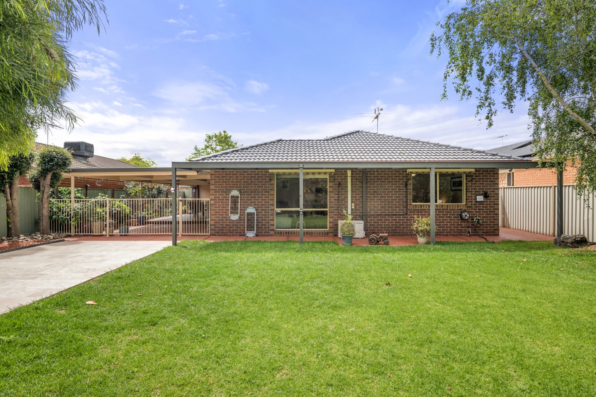 This charming 3-bed family home offers spacious interiors, comfortable bedrooms and a prime location with easy access to the Werribee Open Range Zoo and the historic Werribee Mansion, set within nearby lush gardens. Enjoy strolls in the Werribee River Park or take in the beauty of the Victoria State Rose Garden. With shopping and dining options close by, this spacious house has beautiful internal spaces and a lovely garden – perfect for kids.
The space
This bright and spacious 3-bed, 2-bath family home features an open-plan living area, a fully-equipped kitchen and a spacious lounge room. With a comfortable king bedroom and two queen bedrooms, there is enough room for family and guests. The house also offers sleek bathrooms, A/C, ducted heating and timber floors. Set in a quiet neighbourhood, the property's large green garden features a shaded alfresco dining area, perfect for outdoor entertaining or relaxing with a good book. With easy access to local attractions, this home truly embodies the ideal family living experience in Werribee.
Living room
- Couch sits 6 people
- TV with free-to-air channels & streaming available (guests to use their own credentials)
Kitchen & Dining Area
- Fully equipped with utensils and cutlery
- Oven and gas stovetop
- Dining area sits 6 people and countertop area sits 2 people
Bathroom & Laundry
- Laundry room available with washer and dryer
- Travel essentials, towels and hairdryer provided
Amenity Notes
- Split A/C in living area
- Ducted heating throughout
- Evaporative cooling throughout the house
- Wi-Fi available
- Study Nook in living area
- Driveway parking for 2 vehicles
- Amenity access: large green garden with shaded alfresco dining area
Local area description
Werribee is a vibrant suburb 32 km southwest of Melbourne's CBD. The suburb is home to the Werribee Open Range Zoo, which offers a unique safari experience, and the historic Werribee Mansion, set within beautifully landscaped gardens. Werribee also boasts excellent transport links, including a train service to Melbourne. The area has seen significant development in recent years, contributing to its growing popularity.
House rules
You are staying in a friendly and peaceful neighbourhood and we kindly ask you to respect the community and your surrounding neighbours. The following strict House Rules apply:
- No loud noise between 10 pm and 8 am
- No parties or antisocial behaviour
- No additional people are to access the property without our prior approval
- No pets are allowed in the property without approval
- No smoking is allowed at any times
- If you break something, please let us know
- To help protect all floor coverings, do not wear any shoes inside the property
Please be aware that excessive noise such as amplified music, vocals or screaming or anti-social behaviour in the property or common areas can cause neighbours to complain to us, the Building Manager, Council Rangers or Police.
IMPORTANT:
- Any breach of the House Rules may lead to a $500 fine plus compensation for any cost/damage created and immediate eviction of the property without refund.
- Pets are available on request unless the property states it is pet friendly. Any stays with pets will incur an additional cleaning fee of $200.
Finally, when checking out, we kindly ask you for the following:
- Please leave all beds unmade
- Please clean up your dishes and put them away
- In case you have rearranged furniture, please put it back to the original location
- Please take out the rubbish and remember to use the right bins
- Please ensure all appliances, A/C and lights are off and doors and windows are closed.
- Please check your accommodation thoroughly before departing to avoid any unintentional items left behind.
We are not liable for any items left behind after your stay. In the rare event that a guest reports a missing item, we will make every effort to locate it for you, but we cannot guarantee its retrieval. If the item is found, we will gladly assist in arranging its return to an address within Australia, subject to postage and service fees.
Interaction with guests
Welcome to MadeComfy! Our local team curates stays in exceptional Australian & New Zealand properties, ensuring style, comfort, and prime locations for discerning guests. We prioritise your needs to provide a memorable home-away-from-home experience. Explore our digital guidebooks for local recommendations, and don't hesitate to contact us throughout your stay. We're here to ensure your comfort - enjoy your stay with MadeComfy.
Notes
For your comfort, this property is prepared with professional-grade hotel-style linen, including a three-sheet setup, ensuring a fresh and hygienic sleep experience.
Extra Services:
- Early Check-in: Our standard check-in is at 3 pm. To guarantee early access to the property we suggest booking the night before if available. Otherwise, early check-in is subject to availability from the night before at an additional cost.
- Late check-out: Our standard check-out is at 10 am. To guarantee a later check-out of the property we suggest booking an additional night if available. Otherwise, a late check-out is subject to availability from the night before to an additional cost.
- Baggage: For security reasons, we are unable to receive or to keep unattended baggage before check-in or after check-out
- We provide a small welcome amenity pack to get your stay started.
- Pets allowed upon approved requests, additional fees apply
- This booking is protected with coverage for lost baggage and emergency medical expenses, provided by Travel Support with claim upto 500 AUD (T&C Applies). For more details reach out to Guest Support team post booking.
Access description
- The key collection is located on a lock box onsite. Further details will be provided 3 days before check-in if your booking is successfully reserved.
Getting around
Public Transport
The closest bus stop is located 650 m from the property on Latham St/Heaths Rd. Please visit Transport Victoria's website for more information.
Getting There
The property is located 40 km away from Melbourne Airport. By car, the journey will take around 45 minutes. By public transportation, the journey will take around 1 hour and 40 minutes.
