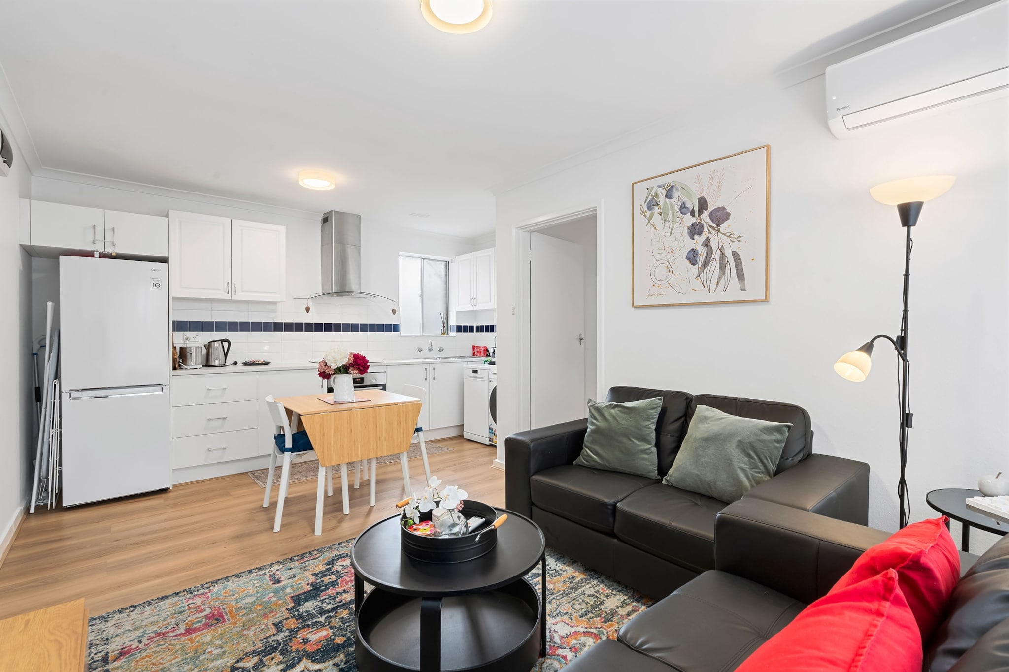 Enjoy a stylish stay in this modern 1-bed apartment in Lyons, ideal for couples, solo travellers, or business visitors. Featuring a cosy living area, fully equipped kitchen, and private laundry, it also offers onsite parking and self-check-in. Conveniently located near shops and public transport, it provides easy access to Canberra’s attractions, ensuring a comfortable and memorable stay.
The space
This contemporary 1-bedroom, 1-bathroom apartment offers a bright and inviting atmosphere with modern décor and laminate flooring. The open-plan living area features a couch, TV, and blackout blinds for added comfort. The bedroom includes a double bed, bedside tables, lamps, and a heater in the cupboard. The fully equipped kitchen boasts an electric oven, stovetop, coffee machine, and dining area with seating for two. A private laundry with a washer, ironing board, and drying rack adds convenience. Onsite parking is available in a designated carport. With stylish furnishings, essential amenities, and proximity to shops and transport, this apartment is perfect for a relaxing Canberra stay.
Living Room
-Couch seats 4 people
-TV with Streaming (guests use their own credentials)
Kitchen & Dining Area
-Fully equipped with cutlery and utensils
-Electric oven and electric stovetop
-Dining area seats 2
Bathroom & Laundry:
-Laundry room available with washer and ironing board
-Travel essentials, towels, and hairdryer provided
Amenity Notes:
-Onsite carport parking for one vehicle (access from Port Arthur St)
-Split system A/C (heating + cooling) in lounge room
-Fan in bedroom and heater in cupboard
-Wi-Fi is available
Local area description
Located in Lyons, ACT, this apartment offers a peaceful suburban setting with easy access to Canberra’s city centre. Enjoy nearby shopping at Westfield Woden, just a 5-minute drive away, or explore the scenic trails of Oakey Hill Nature Reserve. The National Gallery of Australia, Parliament House, and Lake Burley Griffin are within a 15-minute drive, making this location perfect for both leisure and business travellers.
House rules
You are staying in a friendly and peaceful neighbourhood and we kindly ask you to respect the community and your surrounding neighbours. The following strict House Rules apply:
- No loud noise between 10 pm and 8 am
- No parties or antisocial behaviour
- No additional people are to access the property without our prior approval
- No pets are allowed in the property without approval
- No smoking is allowed at any times
- If you break something, please let us know
- To help protect all floor coverings, do not wear any shoes inside the property
Please be aware that excessive noise such as amplified music, vocals or screaming or anti-social behaviour in the property or common areas can cause neighbours to complain to us, the Building Manager, Council Rangers or Police.
IMPORTANT:
- Any breach of the House Rules may lead to a $500 fine plus compensation for any cost/damage created and immediate eviction of the property without refund.
- Pets are available on request unless the property states it is pet friendly. Any stays with pets will incur an additional cleaning fee of $200.
Finally, when checking out, we kindly ask you for the following:
- Please leave all beds unmade
- Please clean up your dishes and put them away
- In case you have rearranged furniture, please put it back to the original location
- Please take out the rubbish and remember to use the right bins
- Please ensure all appliances, A/C and lights are off and doors and windows are closed.
- Please check your accommodation thoroughly before departing to avoid any unintentional items left behind.
We are not liable for any items left behind after your stay. In the rare event that a guest reports a missing item, we will make every effort to locate it for you, but we cannot guarantee its retrieval. If the item is found, we will gladly assist in arranging its return to an address within Australia, subject to postage and service fees.
Interaction with guests
Welcome to MadeComfy! Our local team curates stays in exceptional Australian & New Zealand properties, ensuring style, comfort, and prime locations for discerning guests. We prioritise your needs to provide a memorable home-away-from-home experience. Explore our digital guidebooks for local recommendations, and don't hesitate to contact us throughout your stay. We're here to ensure your comfort - enjoy your stay with MadeComfy.
Notes
For your comfort, this property is prepared with professional-grade hotel-style linen, including a three-sheet setup, ensuring a fresh and hygienic sleep experience.
Extra Services:
- Early Check-in: Our standard check-in is at 3 pm. To guarantee early access to the property we suggest booking the night before if available. Otherwise, early check-in is subject to availability from the night before at an additional cost.
- Late check-out: Our standard check-out is at 10 am. To guarantee a later check-out of the property we suggest booking an additional night if available. Otherwise, a late check-out is subject to availability from the night before to an additional cost.
- Baggage: For security reasons, we are unable to receive or to keep unattended baggage before check-in or after check-out
- We provide a small welcome amenity pack to get your stay started.
- This booking is protected with coverage for lost baggage and emergency medical expenses, provided by Travel Support with claim upto 500 AUD (T&C Applies). For more details reach out to Guest Support team post booking.
Access description
Key collection is onsite. Further details will be provided 3 days before check-in if your booking is successfully reserved.
Getting around
Public Transport:
Nearby bus stops offer routes to Woden, Civic, and Tuggeranong, providing convenient access to Canberra’s key areas.
Getting There:
The property is approximately a 15-minute drive from Canberra Airport and a 10-minute drive from Canberra’s city centre.