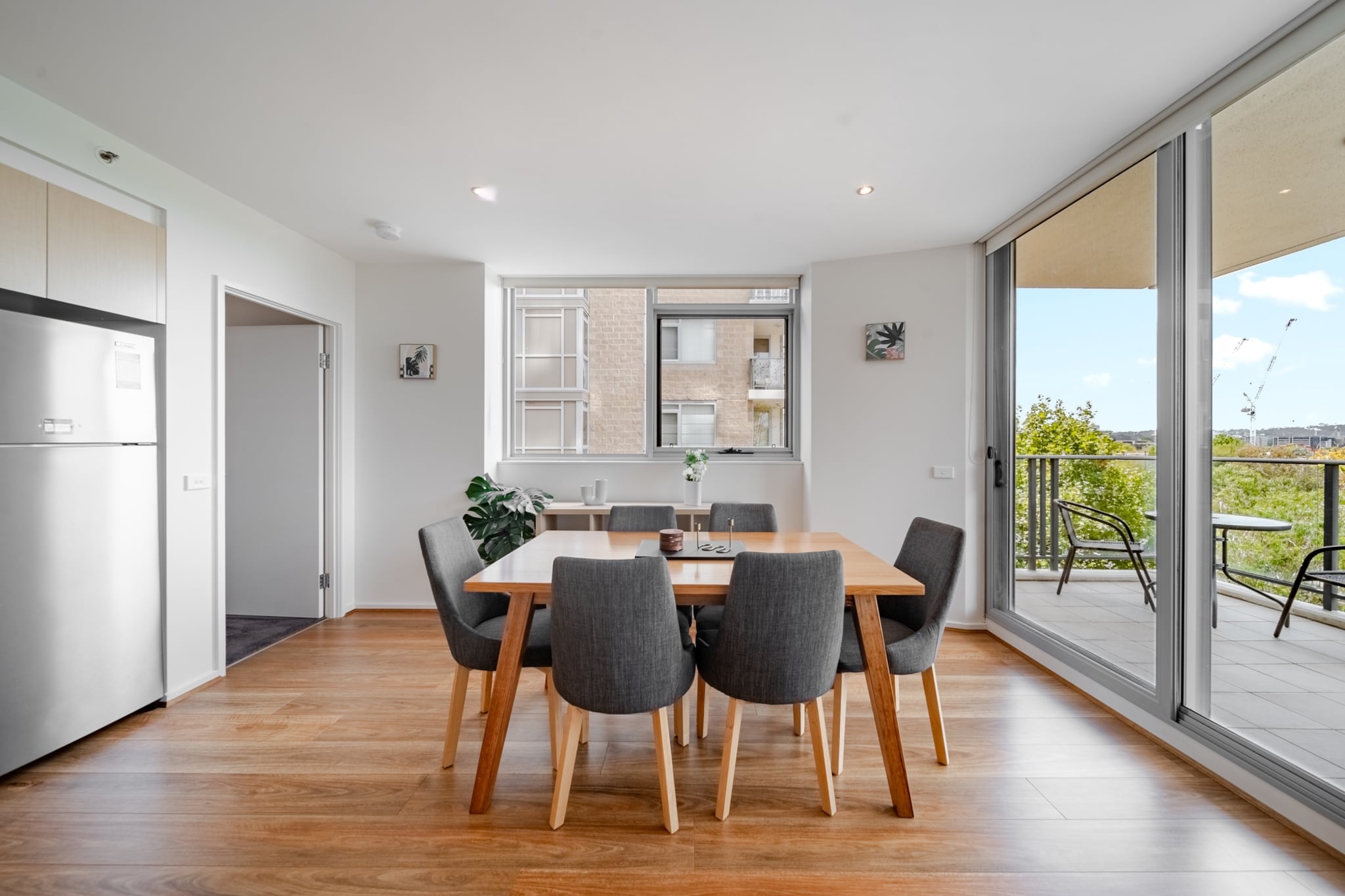 Stay in this bright and spacious 1-bedroom apartment in the heart of Canberra City. Enjoy a private balcony, underground parking, and a fully equipped kitchen. This apartment is ideal for solo travellers or couples, featuring blackout blinds, free Wi-Fi, and access to a pool, gym, and sauna. Conveniently located near local attractions and shops, it offers the perfect blend of comfort and city living.
The space
Nestled in Canberra City, this 1-bedroom, 1-bathroom apartment offers a tranquil escape with modern amenities. The living area features timber floors, a cosy couch seating five, and a TV with streaming services for entertainment. The bedroom is designed for restful nights and is equipped with a queen bed and blackout blinds. A study nook in the bedroom is perfect for work or study sessions. The kitchen is fully equipped with an electric oven and stovetop, alongside all necessary cookware and utensils. Step onto the private balcony, furnished for outdoor relaxation. The apartment complex includes a communal pool, gym, and sauna on Level 1. With underground parking and easy access to Canberra’s attractions, this apartment combines urban convenience with homely comfort.
-Couch seats 5 people
-TV with free-to-air and streaming services (guests to use their own credentials)
Kitchen & Dining Area
-Fully equipped with cutlery and utensils
-Electric oven and stovetop
-Dining area seats 6
Bathroom & Laundry
-One bathroom with travel essentials, towels, and a hairdryer provided
-Private laundry with washer and dryer
Amenity Notes
-Underground parking for one vehicle (max height 2.1m)
-Split system A/C in the living area (heating & cooling)
-Wi-Fi available
-Study nook located in the bedroom
-Balcony with outdoor furniture
-Building amenities: indoor pool, gym, sauna, and BBQ areas
Local area description
Located in vibrant Canberra City, this apartment is surrounded by cultural landmarks, lush parks, and dining options. Visit the National Gallery of Australia or stroll through the Australian National Botanic Gardens, both a short drive away. Canberra Centre offers a variety of shops and restaurants just minutes from the property, blending city convenience with natural charm.
House rules
You are staying in a friendly and peaceful neighbourhood and we kindly ask you to respect the community and your surrounding neighbours. The following strict House Rules apply:
- No loud noise between 10 pm and 8 am
- No parties or antisocial behaviour
- No additional people are to access the property without our prior approval
- No pets are allowed in the property without approval
- No smoking is allowed at any times
- If you break something, please let us know
- To help protect all floor coverings, do not wear any shoes inside the property
Please be aware that excessive noise such as amplified music, vocals or screaming or anti-social behaviour in the property or common areas can cause neighbours to complain to us, the Building Manager, Council Rangers or Police.
IMPORTANT:
- Any breach of the House Rules may lead to a $500 fine plus compensation for any cost/damage created and immediate eviction of the property without refund.
- Pets are available on request unless the property states it is pet friendly. Any stays with pets will incur an additional cleaning fee of $200.
Finally, when checking out, we kindly ask you for the following:
- Please leave all beds unmade
- Please clean up your dishes and put them away
- In case you have rearranged furniture, please put it back to the original location
- Please take out the rubbish and remember to use the right bins
- Please ensure all appliances, A/C and lights are off and doors and windows are closed.
- Please check your accommodation thoroughly before departing to avoid any unintentional items left behind.
We are not liable for any items left behind after your stay. In the rare event that a guest reports a missing item, we will make every effort to locate it for you, but we cannot guarantee its retrieval. If the item is found, we will gladly assist in arranging its return to an address within Australia, subject to postage and service fees.
Interaction with guests
Welcome to MadeComfy! Our local team curates stays in exceptional Australian & New Zealand properties, ensuring style, comfort, and prime locations for discerning guests. We prioritise your needs to provide a memorable home-away-from-home experience. Explore our digital guidebooks for local recommendations, and don't hesitate to contact us throughout your stay. We're here to ensure your comfort - enjoy your stay with MadeComfy.
Notes
For your comfort, this property is prepared with professional-grade hotel-style linen, including a three-sheet setup, ensuring a fresh and hygienic sleep experience.
Extra Services:
- Early Check-in: Our standard check-in is at 3 pm. To guarantee early access to the property we suggest booking the night before if available. Otherwise, early check-in is subject to availability from the night before at an additional cost.
- Late check-out: Our standard check-out is at 10 am. To guarantee a later check-out of the property we suggest booking an additional night if available. Otherwise, a late check-out is subject to availability from the night before to an additional cost.
- Baggage: For security reasons, we are unable to receive or to keep unattended baggage before check-in or after check-out
- We provide a small welcome amenity pack to get your stay started.
- This booking is protected with coverage for lost baggage and emergency medical expenses, provided by Travel Support with claim upto 500 AUD (T&C Applies). For more details reach out to Guest Support team post booking.
Access description
The key collection is offsite from the property. Further details will be provided 3 days before check-in if your booking is successfully reserved.
Getting around
Public Transport: Nearby bus stops connect to city attractions and surrounding suburbs. Canberra's efficient transport makes exploring easy.
Getting There: The property is a 15-minute drive from Canberra Airport. The city centre is within walking distance.