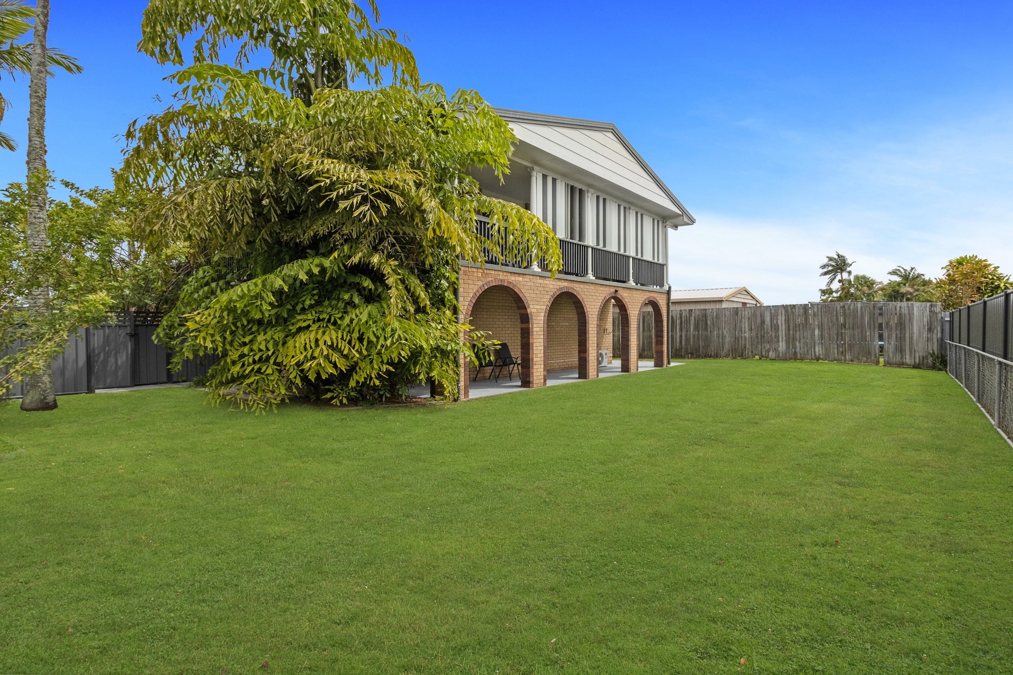 Escape to this spacious 3-bedroom home in Scarness, offering a stylish retreat for families and groups. Relax in the large living area or enjoy the private balcony with BBQ. With a fully equipped kitchen, onsite parking, and easy access to local shops and beaches, this home blends comfort and convenience. Stay connected with Wi-Fi and unwind in well-appointed bedrooms. Experience a peaceful coastal getaway with everything you need for a memorable stay.
The space
This inviting 3-bedroom, 2-bathroom home offers a perfect balance of space and style. The open-plan living area welcomes you with a large 6-seater couch, a TV with Free-to-Air channels, and elegant dÃ©cor. The dining area seats six, while the kitchen is fully equipped with modern appliances, including an electric oven and stovetop. Step outside to the expansive balcony, complete with a private gas BBQ and a full outdoor furniture set, perfect for entertaining or unwinding. The bedrooms are thoughtfully designed, featuring a king, queen, and single bed, all with blackout blinds for restful nights. The master bedroom boasts an en-suite for added convenience. With a dedicated study nook in the lounge, high-speed Wi-Fi, and a laundry room with a washer, this home is designed for both relaxation and practicality. Located just moments from Scarness Beach and local cafÃ©s, itâ€™s an ideal base for coastal adventures.
 
Living Room:
-Couch seats 6 people
-TV with Free-to-Air channels
-Sofa bed available
 
Kitchen & Dining Area:
-Fully equipped with cookware, cutlery, and utensils
-Oven and electric stovetop
-Dining area seats 6, countertop seats 3
 
Bathroom & Laundry:
-Laundry room available with washer only
-Travel essentials, towels, and hairdryer provided
 
Amenity Notes:
-Onsite parking: Driveway and single garage (max height: 2m)
-Air conditioning in the lounge room
-Study nook in the lounge room
-Ceiling fans in all 3 bedrooms, lounge, and dining room
-Private balcony with outdoor seating and BBQ
-Communal garden access
Local area description
Scarness, located on Queenslandâ€™s stunning Fraser Coast, offers a relaxed beachside lifestyle with charming cafÃ©s, scenic coastal walks, and easy access to Hervey Bay. Just a short drive away, you can visit the famous Urangan Pier, the Esplanadeâ€™s vibrant dining scene, and the iconic Whale Watching tours during migration season. Whether you're exploring local shops or enjoying the nearby beaches, this location provides the perfect mix of relaxation and adventure.
House rules
You are staying in a friendly and peaceful neighbourhood and we kindly ask you to respect the community and your surrounding neighbours. The following strict House Rules apply:
 
- No loud noise between 10 pm and 8 am
- No parties or antisocial behaviour
- No additional people are to access the property without our prior approval
- No pets are allowed in the property without approval
- No smoking is allowed at any times
- If you break something, please let us know
- To help protect all floor coverings, do not wear any shoes inside the property
 
Please be aware that excessive noise such as amplified music, vocals or screaming or anti-social behaviour in the property or common areas can cause neighbours to complain to us, the Building Manager, Council Rangers or Police.
 
IMPORTANT:
- Any breach of the House Rules may lead to a $500 fine plus compensation for any cost/damage created and immediate eviction of the property without refund.
- Pets are available on request unless the property states it is pet friendly. Any stays with pets will incur an additional cleaning fee of $200.
 
Finally, when checking out, we kindly ask you for the following:
 
- Please leave all beds unmade
- Please clean up your dishes and put them away
- In case you have rearranged furniture, please put it back to the original location
- Please take out the rubbish and remember to use the right bins
- Please ensure all appliances, A/C and lights are off and doors and windows are closed.
- Please check your accommodation thoroughly before departing to avoid any unintentional items left behind.
 
We are not liable for any items left behind after your stay. In the rare event that a guest reports a missing item, we will make every effort to locate it for you, but we cannot guarantee its retrieval. If the item is found, we will gladly assist in arranging its return to an address within Australia, subject to postage and service fees.
Interaction with guests
Welcome to MadeComfy! Our local team curates stays in exceptional Australian & New Zealand properties, ensuring style, comfort, and prime locations for discerning guests. We prioritise your needs to provide a memorable home-away-from-home experience. Explore our digital guidebooks for local recommendations, and don't hesitate to contact us throughout your stay. We're here to ensure your comfort - enjoy your stay with MadeComfy.
Notes
Note: Please be aware of other guests in the downstairs area. The garden is communal.
This property is set up with home-style linen, laundered and prepared for your stay to provide a comfy and familiar experience.
There is no dryer or coffee machine.
 
Extra Services:
- Early Check-in: Our standard check-in is at 3 pm. To guarantee early access to the property we suggest booking the night before if available. Otherwise, early check-in is subject to availability from the night before at an additional cost.
- Late check-out: Our standard check-out is at 10 am. To guarantee a later check-out of the property we suggest booking an additional night if available. Otherwise, a late check-out is subject to availability from the night before to an additional cost.
- Baggage: For security reasons, we are unable to receive or keep unattended baggage before check-in or after check-out
- We provide a small welcome amenity pack to get your stay started.
- This booking is protected with coverage for lost baggage and emergency medical expenses, provided by Travel Support with claim upto 500 AUD (T&C Applies). For more details reach out to Guest Support team post booking.
Access description
Access Description:
Key collection is onsite. Further details will be provided 3 days before check-in if your booking is successfully reserved.
 
Stairs are required to access the property.
Getting around
Public Transport: Bus services run through Scarness, connecting to Hervey Bay and surrounding areas.
 
Getting There: The property is approximately a 15-minute drive from Hervey Bay Airport and a 3.5-hour drive from Brisbane.