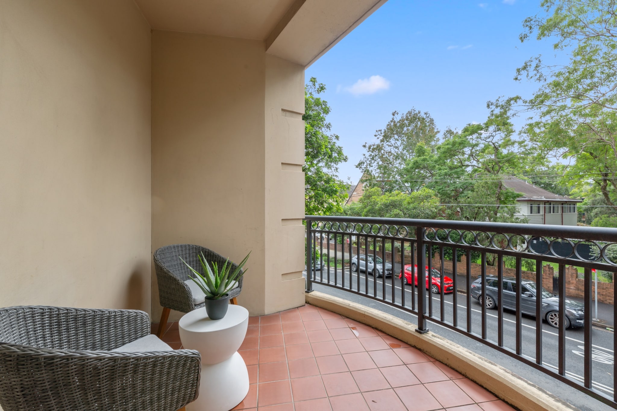 Unwind in this bright Camperdown apartment with private balcony, shared pool access, and secure garage parking. Perfect for families or business travellers, it offers stylish interiors, a fully equipped kitchen, two serene bedrooms and self-check-in for a seamless stay.
The space
Step into this light-filled apartment that blends comfort and functionality. The living area boasts a four-seater couch, sleek wooden floors, and a large TV with streaming services and free-to-air channels. Two tranquil bedrooms offer queen and double beds with blackout blinds for restful sleep. A private en-suite enhances the master bedroom, while the second bathroom serves guests with modern fittings. The fully equipped kitchen includes an induction stovetop and electric oven, plus a dining table for four and additional seating at the countertop. A sliding door leads to a private balcony, also accessible from the master bedroom, furnished for outdoor lounging. A separate laundry room with washer and dryer ensures long-stay convenience.
Living Room
- Couch seats 4 people
- TV with Free-to-Air and streaming (guests to use their own credentials)
Kitchen & Dining Area
- Fully equipped with cookware, cutlery, and utensils
- Electric oven and induction stovetop
- Dining area seats 4 and countertop seats 2
Bathroom & Laundry
- Laundry room available with washer and dryer
- Travel essentials, towels and hairdryer provided
Amenity Notes
- Onsite parking in common garage, 1 spot, max height 185cm
- Split system A/C (heating + cooling) in living room
- 2x portable heaters available
- Fans in bedrooms only
- Wi-Fi is available
- Balcony with outdoor furniture
- Common pool accessible from the balcony
Local area description
Camperdown is a vibrant inner-west suburb offering a mix of urban charm and green retreats. Enjoy a walk to Camperdown Park, explore King Street's cafes and boutiques, or visit the nearby RPA Hospital. Sydney University, Newtown’s nightlife, and Broadway Shopping Centre are also close by.
House rules
You are staying in a friendly and peaceful neighbourhood and we kindly ask you to respect the community and your surrounding neighbours. The following strict House Rules apply:
- No loud noise between 10 pm and 8 am
- No parties or antisocial behaviour
- No additional people are to access the property without our prior approval
- No pets are allowed in the property without approval
- No smoking is allowed at any times
- If you break something, please let us know
- To help protect all floor coverings, do not wear any shoes inside the property
Please be aware that excessive noise such as amplified music, vocals or screaming or anti-social behaviour in the property or common areas can cause neighbours to complain to us, the Building Manager, Council Rangers or Police.
IMPORTANT:
- Any breach of the House Rules may lead to a $500 fine plus compensation for any cost/damage created and immediate eviction of the property without refund.
- Pets are available on request unless the property states it is pet friendly. Any stays with pets will incur an additional cleaning fee of $200.
Finally, when checking out, we kindly ask you for the following:
- Please leave all beds unmade
- Please clean up your dishes and put them away
- In case you have rearranged furniture, please put it back to the original location
- Please take out the rubbish and remember to use the right bins
- Please ensure all appliances, A/C and lights are off and doors and windows are closed.
- Please check your accommodation thoroughly before departing to avoid any unintentional items left behind.
We are not liable for any items left behind after your stay. In the rare event that a guest reports a missing item, we will make every effort to locate it for you, but we cannot guarantee its retrieval. If the item is found, we will gladly assist in arranging its return to an address within Australia, subject to postage and service fees.
Interaction with guests
Welcome to MadeComfy! Our local team curates stays in exceptional Australian & New Zealand properties, ensuring style, comfort, and prime locations for discerning guests. We prioritise your needs to provide a memorable home-away-from-home experience. Explore our digital guidebooks for local recommendations, and don't hesitate to contact us throughout your stay. We're here to ensure your comfort - enjoy your stay with MadeComfy.
Notes
- Property faces a main road, noise may be experienced throughout the day and night
- The fire alarms in this property are directly connected to the local fire brigade. If triggered, they may result in an automatic call-out. Any fees incurred due to a false alarm will be passed on to the guest for payment.
For your comfort, this property is prepared with professional-grade hotel-style linen, including a three-sheet setup, ensuring a fresh and hygienic sleep experience.
Extra Services:
- Early Check-in: Our standard check-in is at 3 pm. To guarantee early access to the property we suggest booking the night before if available. Otherwise, early check-in is subject to availability from the night before at an additional cost.
- Late check-out: Our standard check-out is at 10 am. To guarantee a later check-out of the property we suggest booking an additional night if available. Otherwise, a late check-out is subject to availability from the night before to an additional cost.
- Baggage: For security reasons, we are unable to receive or to keep unattended baggage before check-in or after check-out
- We provide a small welcome amenity pack to get your stay started.
- This booking is protected with coverage for lost baggage and emergency medical expenses, provided by Travel Support with claim upto 500 AUD (T&C Applies). For more details reach out to Guest Support team post booking.
Access description
Key collection is onsite. Further details will be provided 3 days before check-in if your booking is successfully reserved.
Getting around
Public Transport
Camperdown is serviced by multiple bus lines along Parramatta Rd and Missenden Rd, with quick access to Newtown and Central stations.
Getting There
Approx. 20 min (8 km) drive from Sydney Airport. Around 10 min (4 km) to Sydney CBD by car or bus.