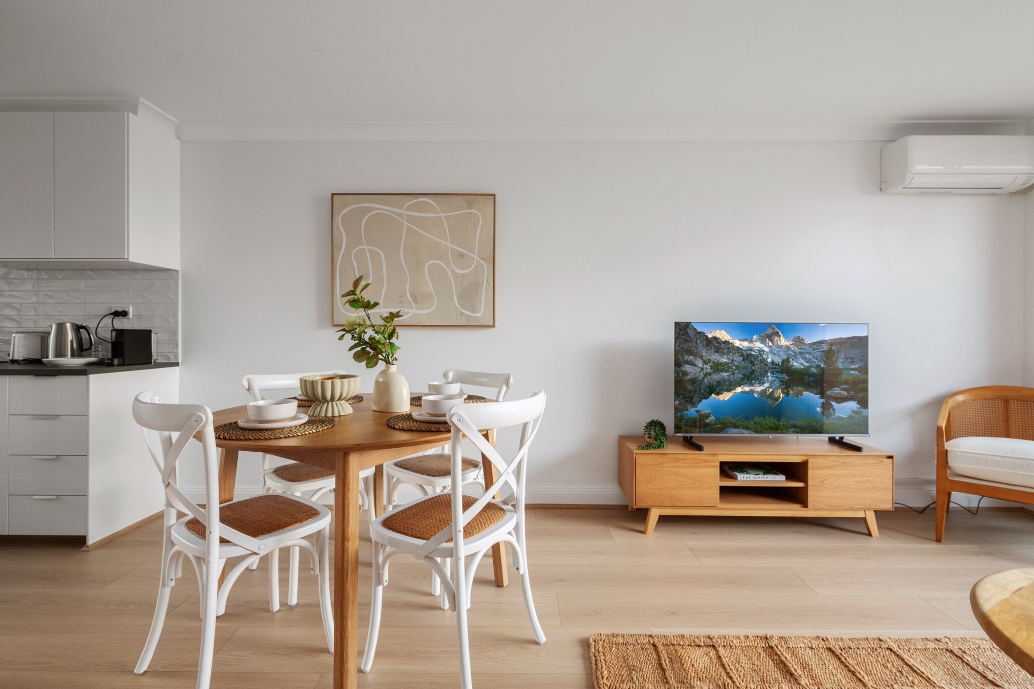 This bright, modern apartment is located in the heart of Manly, offering a comfortable stay with a fully equipped kitchen, private garage, and living areas perfect for relaxation. The property boasts a spacious layout and easy access to local beaches, cafes, and attractions. Guests can enjoy the convenience of self-check-in for easy access to the property. Ideal for couples or small families looking for a beachside escape.
The space
Step into a stylishly curated apartment where modern design meets comfort. The open-plan living and dining area is perfect for unwinding or entertaining, featuring a plush three-seater sofa, smart TV, and air conditioning. Large glass doors open to a sun-drenched balcony with outdoor seating—ideal for morning coffees or evening sunsets with views into Manly. The sleek kitchen is fully equipped with an electric stove, oven, microwave, and coffee machine, making home-cooked meals a breeze. A well-appointed bathroom includes all the essentials. At day’s end, retreat to the serene bedroom with a queen bed, blackout blinds, and generous storage—your own private escape.
Living Room
- Couch seats 3 people + armchair
- TV with Free-to-Air channel and streaming (guests to use their own credentials)
Kitchen & Dining Area
- Fully equipped with cutlery and utensils
- Oven and electric stovetop
- Dining area seats 4 people
Bathroom & Laundry
- Laundry room available with washer and dryer
- Travel essentials, towels, and a hairdryer are provided
Amenity Notes:
- Onsite parking available in a private garage (1 space)
- Split system A/C (heating + cooling) in living area
- Wi-Fi is provided
- Balcony with outdoor furniture and views of Manly
- 2-min walk to the beach and 5-min walk to the Wharf
Local area description
Located in Manly, this apartment offers easy access to beaches, cafes, and local shops. Guests can enjoy a day at the iconic Manly Beach, explore the Manly Sea Life Sanctuary, or take a scenic walk along the coastal trails. The area provides a relaxed, beachside atmosphere perfect for a getaway.
House rules
You are staying in a friendly and peaceful neighbourhood and we kindly ask you to respect the community and your surrounding neighbours. The following strict House Rules apply:
- No loud noise between 10 pm and 8 am
- No parties or antisocial behaviour
- No additional people are to access the property without our prior approval
- No pets are allowed in the property without approval
- No smoking is allowed at any times
- If you break something, please let us know
- To help protect all floor coverings, do not wear any shoes inside the property
Please be aware that excessive noise such as amplified music, vocals or screaming or anti-social behaviour in the property or common areas can cause neighbours to complain to us, the Building Manager, Council Rangers or Police.
IMPORTANT:
- Any breach of the House Rules may lead to a $500 fine plus compensation for any cost/damage created and immediate eviction of the property without refund.
- Pets are available on request unless the property states it is pet friendly. Any stays with pets will incur an additional cleaning fee of $200.
Finally, when checking out, we kindly ask you for the following:
- Please leave all beds unmade
- Please clean up your dishes and put them away
- In case you have rearranged furniture, please put it back to the original location
- Please take out the rubbish and remember to use the right bins
- Please ensure all appliances, A/C and lights are off and doors and windows are closed.
- Please check your accommodation thoroughly before departing to avoid any unintentional items left behind.
We are not liable for any items left behind after your stay. In the rare event that a guest reports a missing item, we will make every effort to locate it for you, but we cannot guarantee its retrieval. If the item is found, we will gladly assist in arranging its return to an address within Australia, subject to postage and service fees.
Interaction with guests
Welcome to MadeComfy! Our local team curates stays in exceptional Australian & New Zealand properties, ensuring style, comfort, and prime locations for discerning guests. We prioritise your needs to provide a memorable home-away-from-home experience. Explore our digital guidebooks for local recommendations, and don't hesitate to contact us throughout your stay. We're here to ensure your comfort - enjoy your stay with MadeComfy.
Notes
- There are stairs to the building entrance, but there are no stairs inside the property.
For your comfort, this property is prepared with professional-grade hotel-style linen, including a three-sheet setup, ensuring a fresh and hygienic sleep experience.
Extra Services:
- Early Check-in: Our standard check-in is at 3 pm. To guarantee early access to the property we suggest booking the night before if available. Otherwise, early check-in is subject to availability from the night before at an additional cost.
- Late check-out: Our standard check-out is at 10 am. To guarantee a later check-out of the property we suggest booking an additional night if available. Otherwise, a late check-out is subject to availability from the night before to an additional cost.
- Baggage: For security reasons, we are unable to receive or to keep unattended baggage before check-in or after check-out
- We provide a small welcome amenity pack to get your stay started.
- This booking is protected with coverage for lost baggage and emergency medical expenses, provided by Travel Support with claim upto 500 AUD (T&C Applies). For more details reach out to Guest Support team post booking.
Access description
Key collection is onsite. Further details will be provided 3 days before check-in if your booking is successfully reserved.
Getting around
Public Transport
Bus stops are within a short walking distance, offering services to nearby areas.
Manly Wharf is just a 5-minute walk, providing ferries to Circular Quay.
Getting There
30 minutes by car from Sydney Airport.
25 minutes by car from Sydney CBD.