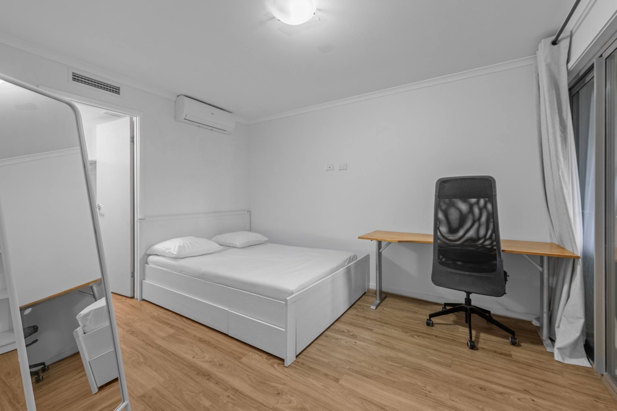 Enjoy a central stay in this stylish Bowen Hills studio, complete with a private balcony, study nook, and access to a shared pool. Perfect for solo travellers or couples, the space offers thoughtful comforts including self-check-in and a private laundry.
The space
Set within a dual-key layout, this inviting studio offers functional comfort in the heart of Bowen Hills. The open-plan space features timber flooring and a comfortable queen bed framed by blackout blinds, ensuring restful sleep. A dedicated study nook adds versatility, ideal for remote workers. The compact kitchen includes a portable electric cooktop, air fryer, toaster, and kettle, with a dining area for two. The private bathroom is tidy and well-maintained. Guests also have access to a private balcony with a full outdoor furniture setâ€”perfect for enjoying Brisbaneâ€™s sunny climate. This studio is part of a hotel-style serviced building with a shared pool on the lower ground floor. Self-check-in is made easy via a lockbox system, while the in-unit laundry ensures convenience for longer stays.
 
Kitchen & Dining Area
- Fully equipped with cutlery, and utensils
- Electric stovetop
 
Bathroom & Laundry
- Laundry room available with washer
- Travel essentials, towels and hairdryer provided
 
Amenity Notes
- Street parking only
- Split system A/C (heating + cooling) in studio
- Study nook located in studio
- Wi-Fi is available
- No coffee machine
- Private Amenities: Balcony with outdoor furniture
- Building Amenities: Communal pool on LG floor, gym and BBQ Area
Local area description
Located in lively Bowen Hills, this studio offers a city lifestyle surrounded by trendy eateries, event venues, and green spaces. Enjoy nearby attractions like Brisbane Showgrounds, King Street dining precinct, and Fortitude Valley nightlife.
House rules
You are staying in a friendly and peaceful neighbourhood and we kindly ask you to respect the community and your surrounding neighbours. The following strict House Rules apply:
 
- No loud noise between 10 pm and 8 am
- No parties or antisocial behaviour
- No additional people are to access the property without our prior approval
- No pets are allowed in the property without approval
- No smoking is allowed at any times
- If you break something, please let us know
- To help protect all floor coverings, do not wear any shoes inside the property
 
Please be aware that excessive noise such as amplified music, vocals or screaming or anti-social behaviour in the property or common areas can cause neighbours to complain to us, the Building Manager, Council Rangers or Police.
 
IMPORTANT:
- Any breach of the House Rules may lead to a $500 fine plus compensation for any cost/damage created and immediate eviction of the property without refund.
- Pets are available on request unless the property states it is pet friendly. Any stays with pets will incur an additional cleaning fee of $200.
 
Finally, when checking out, we kindly ask you for the following:
 
- Please leave all beds unmade
- Please clean up your dishes and put them away
- In case you have rearranged furniture, please put it back to the original location
- Please take out the rubbish and remember to use the right bins
- Please ensure all appliances, A/C and lights are off and doors and windows are closed.
- Please check your accommodation thoroughly before departing to avoid any unintentional items left behind.
 
We are not liable for any items left behind after your stay. In the rare event that a guest reports a missing item, we will make every effort to locate it for you, but we cannot guarantee its retrieval. If the item is found, we will gladly assist in arranging its return to an address within Australia, subject to postage and service fees.
Interaction with guests
Welcome to MadeComfy! Our local team curates stays in exceptional Australian & New Zealand properties, ensuring style, comfort, and prime locations for discerning guests. We prioritise your needs to provide a memorable home-away-from-home experience. Explore our digital guidebooks for local recommendations, and don't hesitate to contact us throughout your stay. We're here to ensure your comfort - enjoy your stay with MadeComfy.
Notes
- Pets allowed upon approved requests; additional fees apply
 
For your comfort, this property is prepared with professional-grade hotel-style linen, including a three-sheet setup, ensuring a fresh and hygienic sleep experience.
 
Extra Services:
- Early Check-in: Our standard check-in is at 3 pm. To guarantee early access to the property we suggest booking the night before if available. Otherwise, early check-in is subject to availability from the night before at an additional cost.
- Late check-out: Our standard check-out is at 10 am. To guarantee a later check-out of the property we suggest booking an additional night if available. Otherwise, a late check-out is subject to availability from the night before to an additional cost.
- Baggage: For security reasons, we are unable to receive or to keep unattended baggage before check-in or after check-out
- We provide a small welcome amenity pack to get your stay started.
- This booking is protected with coverage for lost baggage and emergency medical expenses, provided by Travel Support with claim upto 500 AUD (T&C Applies). For more details reach out to Guest Support team post booking.
Access description
Key collection is onsite. Further details will be provided 3 days before check-in if your booking is successfully reserved.
Getting around
Public Transport
Bowen Hills Station is 500m away, with train connections across Brisbane. Multiple bus routes run along Brookes Street for convenient city travel.
 
Getting There
Itâ€™s a 15-min drive (12 km) from Brisbane Airport to Bowen Hills. Brisbane CBD is only 3 km away and easily accessible by train or car.