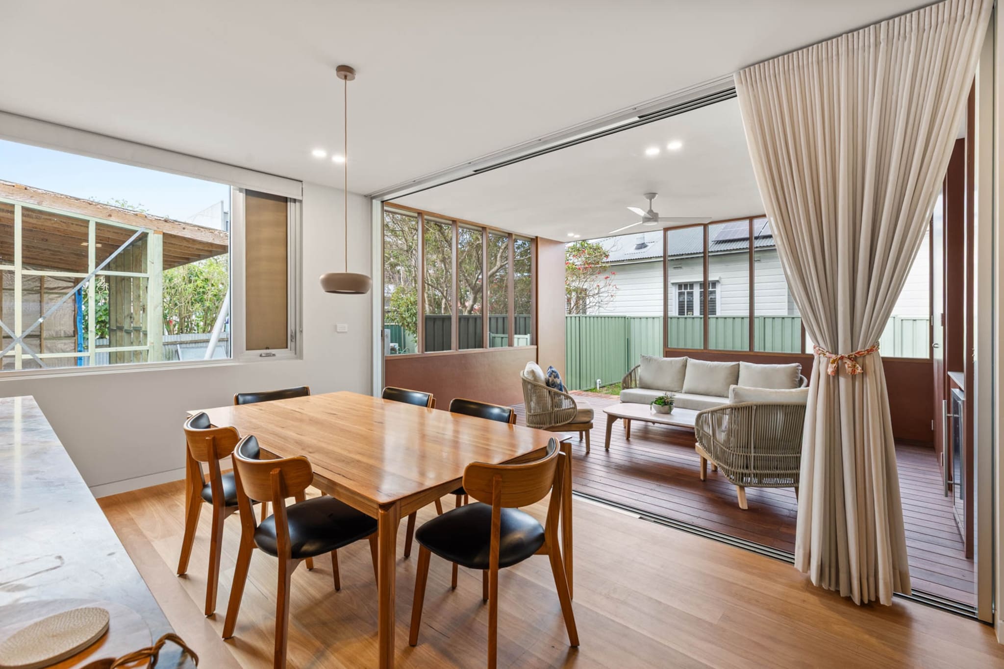 Property description
Enjoy a comfortable stay at this classic renovated 3-bedroom house in Mayfield. With stylish interiors, a private courtyard, and a fully equipped kitchen, this home suits families or groups. Featuring heated bathroom floors, self check-in, and easy on-street parking, itâ€™s your ideal base near Newcastle.

The space
This beautifully updated home blends classic charm with modern touches across its three inviting bedrooms with sleek bathroom and additional toilet. The home features a king bed, a queen bed and two single beds, offering flexibility for families or groups. Warm-toned wooden floors flow throughout the stylish living room which comfortably seats seven and is complemented by contemporary dÃ©cor and a large TV with streaming access. The open dining area seats six beside a fully stocked kitchen, complete with induction stovetop, electric oven, dishwasher, and coffee machine. Heated floors in the bathroom add a luxurious touch, while the private laundry with washer, dryer, and ironing facilities provides ultimate convenience. Step outside to a sun-drenched courtyard with outdoor furniture, ideal for relaxing and an outdoor shower perfect for a quick rise after a visit to the beach. A study nook in a separate sitting room at the front of the house offers a quiet workspace or place to unwind. Split system A/C in the rear living space and moveable heaters throughout keep the temperature just right.â€¨