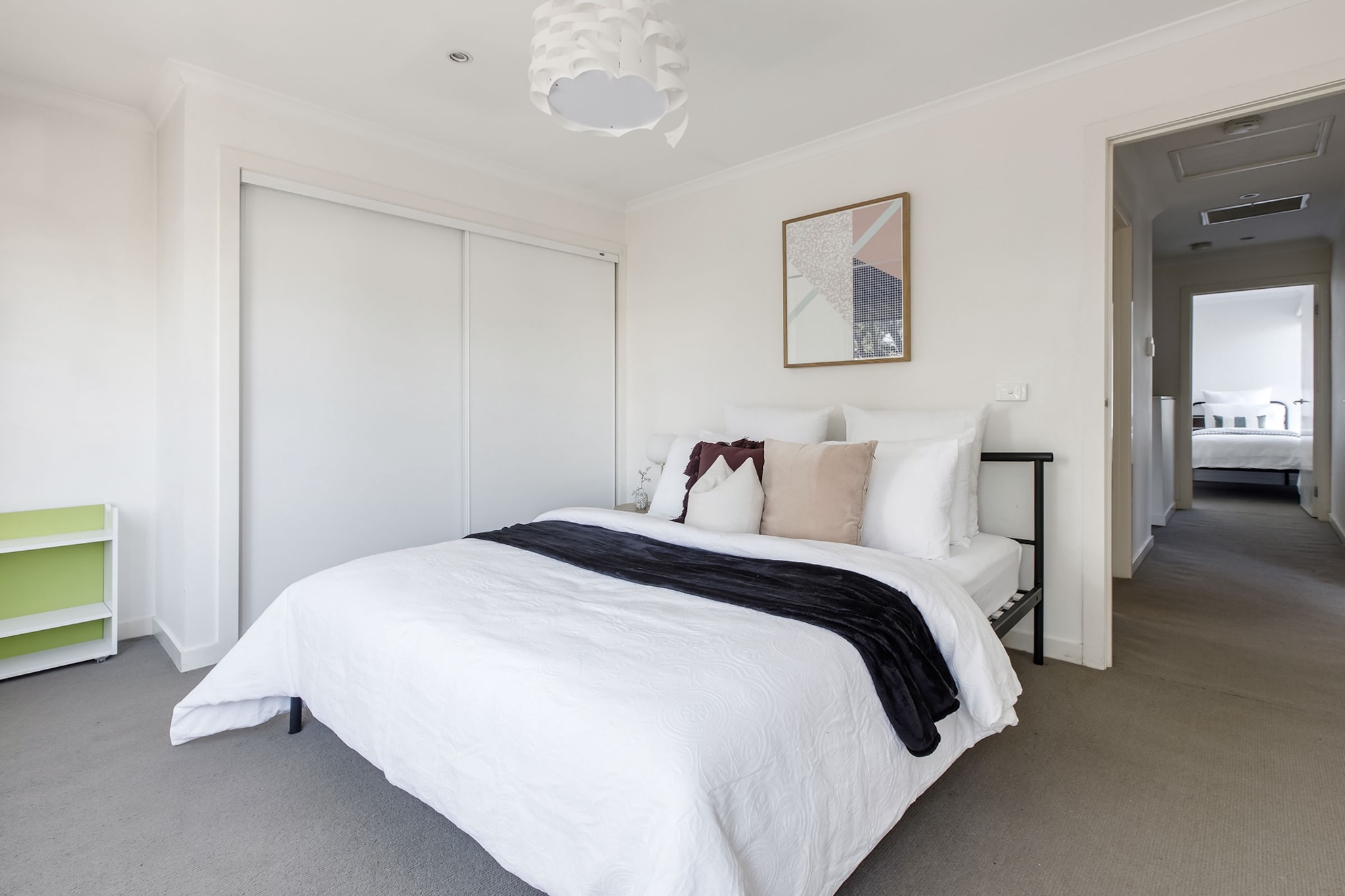 Unwind in this spacious 4-bedroom double-storey house in Maidstone, perfect for families or groups. Featuring a private patio, BBQ, garage parking, and a separate study nook, it’s ideal for work and leisure. Enjoy self-check-in, modern comforts, and a quiet residential location close to local parks and amenities.
The space
Step into a welcoming two-level home with a light-filled layout and contemporary finishes. The ground floor features a generous living area with a 6-seater couch, decorative styling, and access to a private patio complete with seating furniture and an electric BBQ—ideal for alfresco dining. The fully equipped kitchen includes a gas stovetop and electric oven, while the dining area comfortably seats seven, with additional seating at the breakfast bar.
Four thoughtfully arranged bedrooms offer flexibility: a master with an ensuite, a queen room, and two twin rooms with single beds. All bedrooms are equipped with fans, heaters, ample pillows, and bedside lighting for a restful stay. There are two full bathrooms and a separate downstairs toilet for added convenience. A dedicated study nook in the dining area provides a quiet workspace. The private laundry room, located inside the house, includes a washer and dryer for guest use.
 
Living Room
- Couch seats 6 people
- TV with Free-to-Air and streaming apps (guests to use their own credentials)
 
Kitchen & Dining Area
- Fully equipped with cutlery and utensils
- Gas stovetop and electric oven
- Dining area seats 7 and countertop seats 4
 
Bathroom & Laundry
- Laundry room available with washer and dryer
- Travel essentials, towels and hairdryer provided
 
Amenity Notes
- Onsite garage parking for 2 cars
- Heaters and fans are available in all bedrooms
- Study nook located in the dining area
- Wi-Fi is available
- Private patio with seating furniture and electric BBQ
Local area description
Maidstone offers a peaceful suburban lifestyle just 9km from Melbourne’s CBD. The area features leafy streets, family parks, and a vibrant local café scene. Explore Highpoint Shopping Centre, Maribyrnong River trails, and Footscray Market—all within a short drive.
House rules
You are staying in a friendly and peaceful neighbourhood and we kindly ask you to respect the community and your surrounding neighbours. The following strict House Rules apply:
 
- No loud noise between 10 pm and 8 am
- No parties or antisocial behaviour
- No additional people are to access the property without our prior approval
- No pets are allowed in the property without approval
- No smoking is allowed at any times
- If you break something, please let us know
- To help protect all floor coverings, do not wear any shoes inside the property
 
Please be aware that excessive noise such as amplified music, vocals or screaming or anti-social behaviour in the property or common areas can cause neighbours to complain to us, the Building Manager, Council Rangers or Police.
 
IMPORTANT:
- Any breach of the House Rules may lead to a $500 fine plus compensation for any cost/damage created and immediate eviction of the property without refund.
- Pets are available on request unless the property states it is pet friendly. Any stays with pets will incur an additional cleaning fee of $200.
 
Finally, when checking out, we kindly ask you for the following:
 
- Please leave all beds unmade
- Please clean up your dishes and put them away
- In case you have rearranged furniture, please put it back to the original location
- Please take out the rubbish and remember to use the right bins
- Please ensure all appliances, A/C and lights are off and doors and windows are closed.
- Please check your accommodation thoroughly before departing to avoid any unintentional items left behind.
 
We are not liable for any items left behind after your stay. In the rare event that a guest reports a missing item, we will make every effort to locate it for you, but we cannot guarantee its retrieval. If the item is found, we will gladly assist in arranging its return to an address within Australia, subject to postage and service fees.
Interaction with guests
Welcome to MadeComfy! Our local team curates stays in exceptional Australian & New Zealand properties, ensuring style, comfort, and prime locations for discerning guests. We prioritise your needs to provide a memorable home-away-from-home experience. Explore our digital guidebooks for local recommendations, and don't hesitate to contact us throughout your stay. We're here to ensure your comfort - enjoy your stay with MadeComfy.
Notes
- Stairs inside the property
 
For your comfort, this property is prepared with professional-grade hotel-style linen, including a three-sheet setup, ensuring a fresh and hygienic sleep experience.
 
Extra Services:
- Early Check-in: Our standard check-in is at 3 pm. To guarantee early access to the property we suggest booking the night before if available. Otherwise, early check-in is subject to availability from the night before at an additional cost.
- Late check-out: Our standard check-out is at 10 am. To guarantee a later check-out of the property we suggest booking an additional night if available. Otherwise, a late check-out is subject to availability from the night before to an additional cost.
- Baggage: For security reasons, we are unable to receive or to keep unattended baggage before check-in or after check-out
- We provide a small welcome amenity pack to get your stay started.
- This booking is protected with coverage for lost baggage and emergency medical expenses, provided by Travel Support with claim upto 500 AUD (T&C Applies). For more details reach out to Guest Support team post booking.
Access description
Key collection is onsite. Further details will be provided 3 days before check-in if your booking is successfully reserved.
Getting around
Public Transport: Bus routes service nearby Hampstead and Rosamond Rds. Trams are accessible via Highpoint SC, and Footscray train station is 10 min away by car.
 
 
Getting There: Around 30 min drive from Melbourne Airport and 20 min from Melbourne CBD.