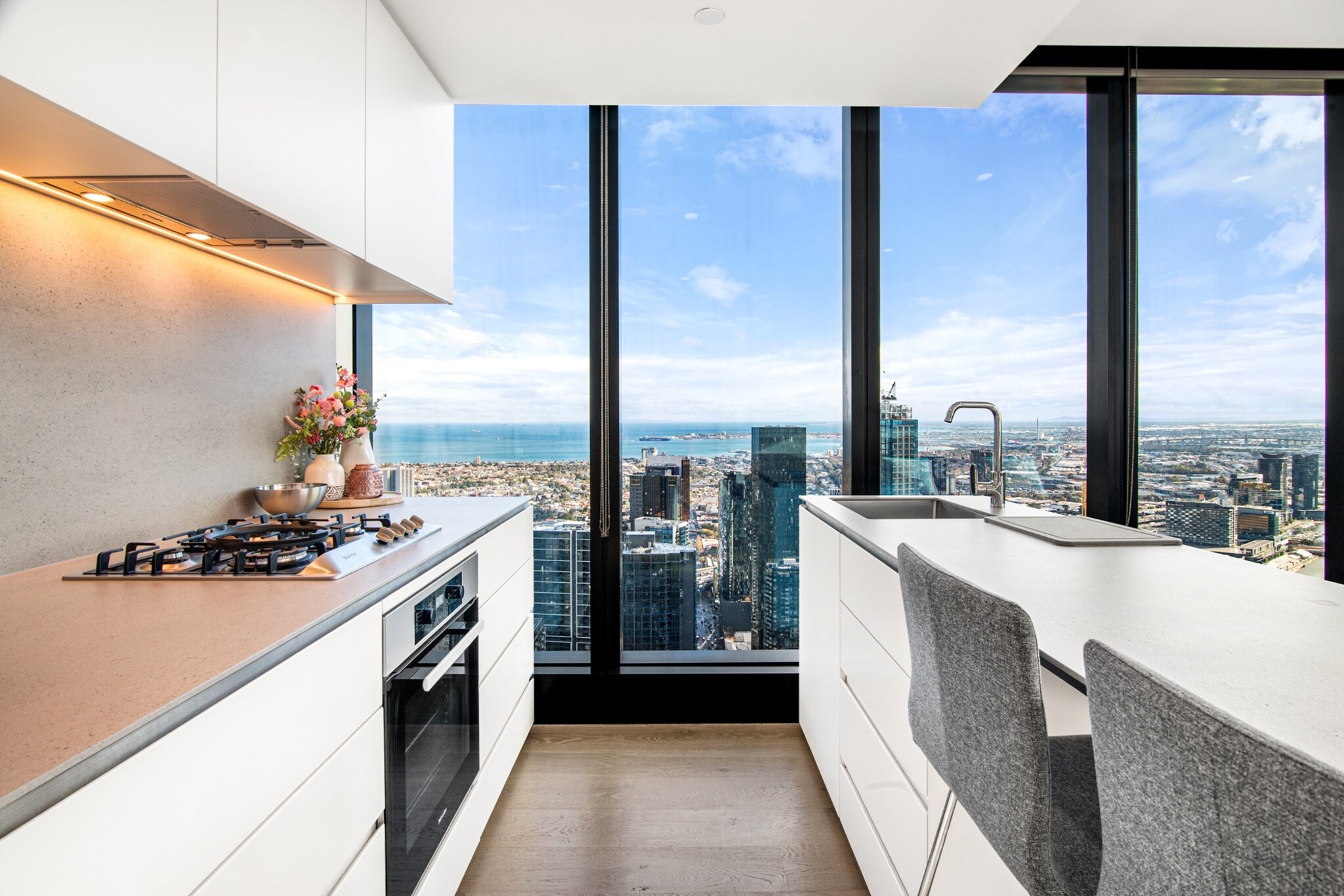 Elevator, Hot Water, Internet Access DSL, Wardrobe, Kitchen(dining table, stove, electric kettle, toaster, coffee machine, oven, microwave, dishwasher, fridge, freezer, dishes and cutlery, Cooking basics, Wine glasses), bedroom(Bed Linen, Queen Bed), bedroom(Queen Bed), bathroom(hairdryer, Towels/Sheets (Incl.), shampoo, body soap, Conditioner, Shower gel), bathroom(hairdryer, Towels/Sheets (Incl.), shampoo, body soap), First Aid, TV, tumble dryer, washing machine, balcony or terrace, heating, air conditioning, iron, Essentials, Carbon monoxide detector, Cleaning products, Enhanced cleaning practices, High touch surfaces disinfected, Long term stays allowed, Town