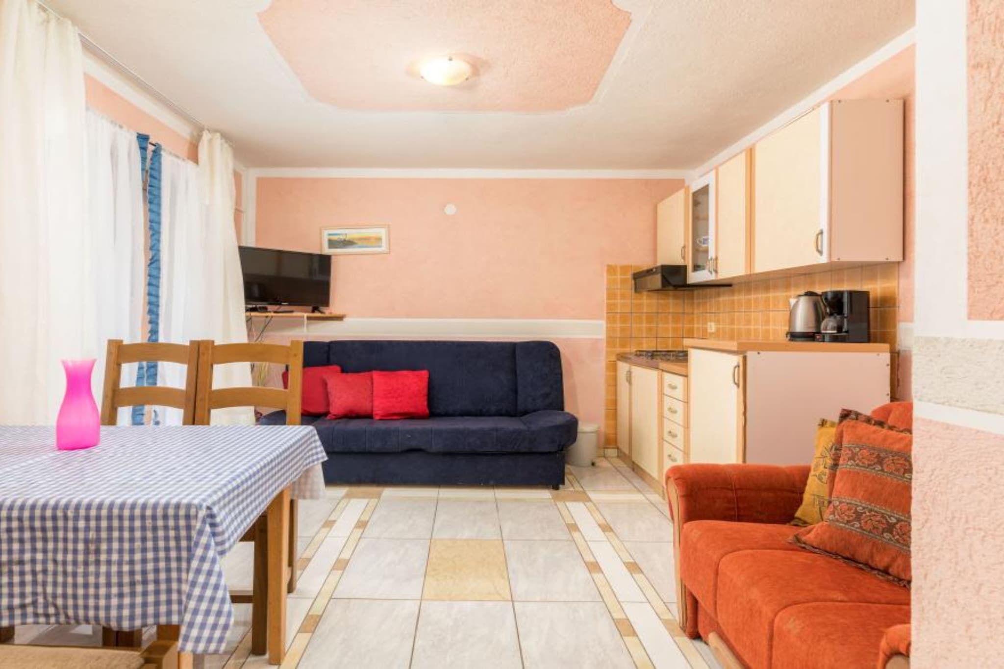 Apartments Manda - One Bedroom Apartment With Terrace (A2)-Living room
