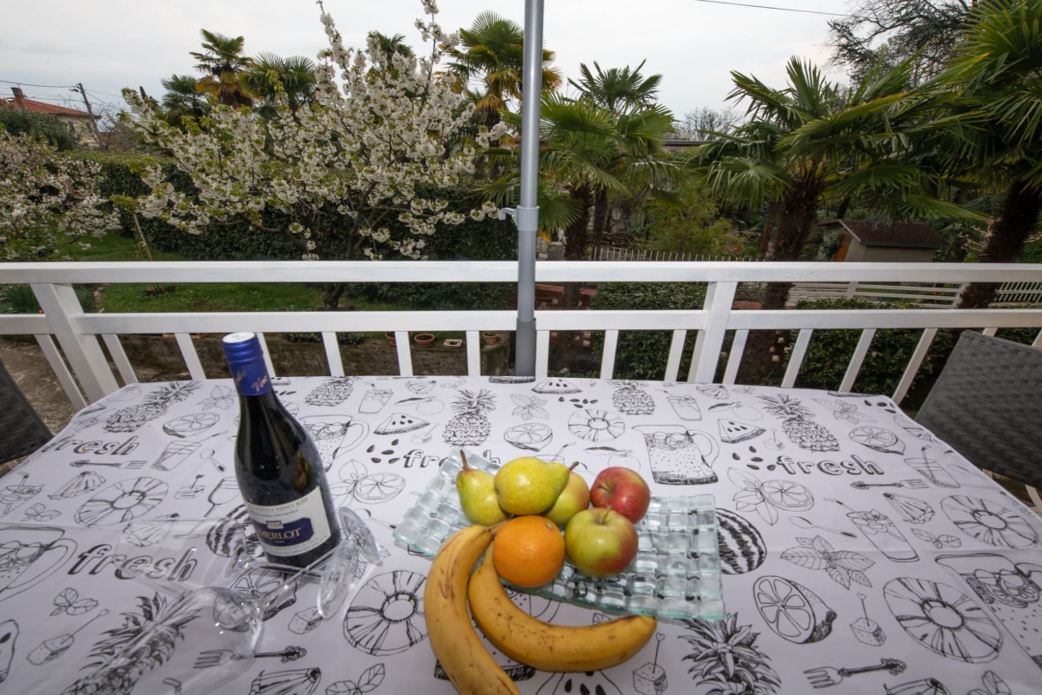 Apartments Mirjana IKA - Studio Apartment With Balcony  (A1)-Terrasbalkon