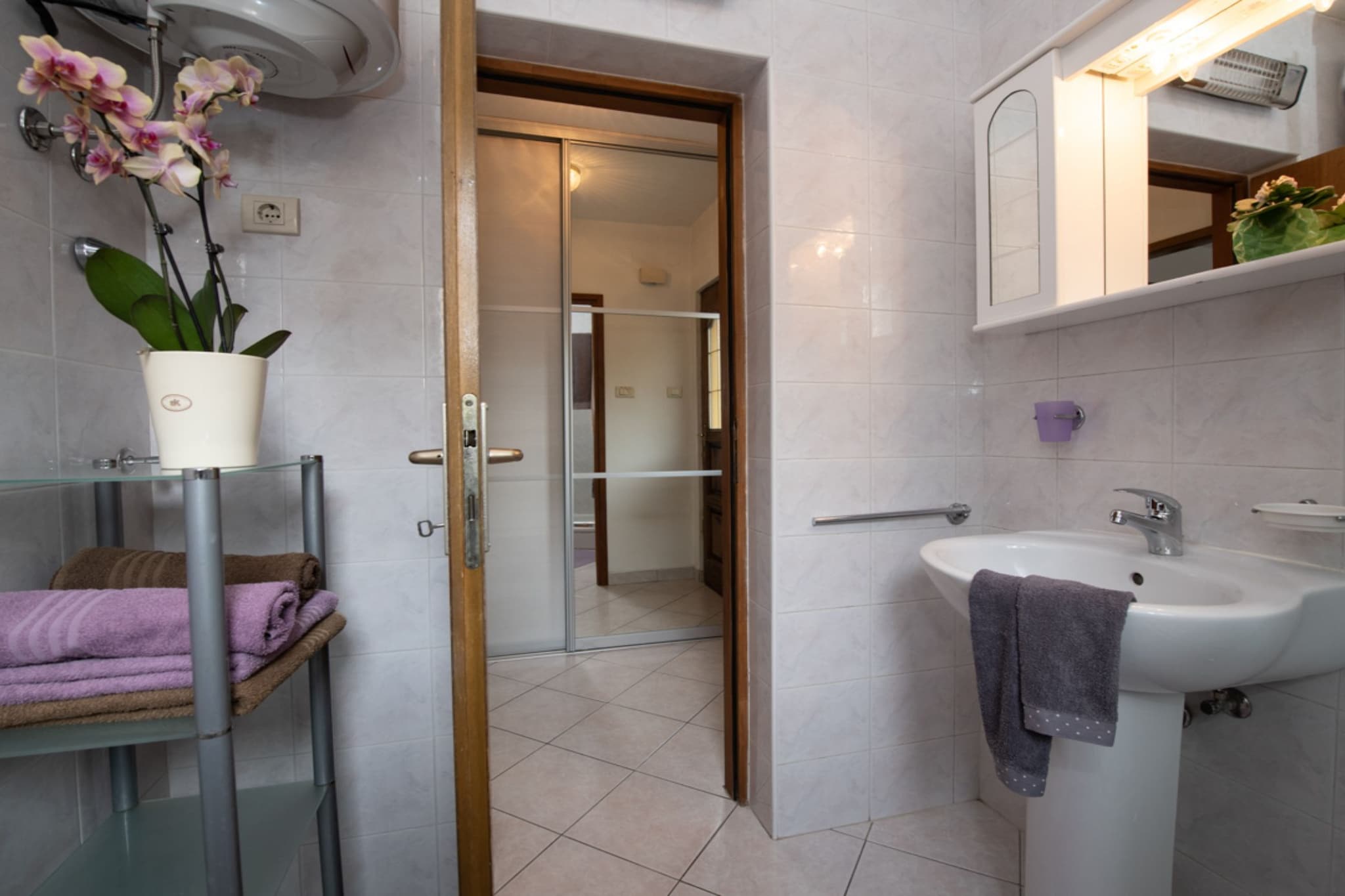 Apartments Mirjana IKA - Studio Apartment With Balcony  (A1)-Badkamer