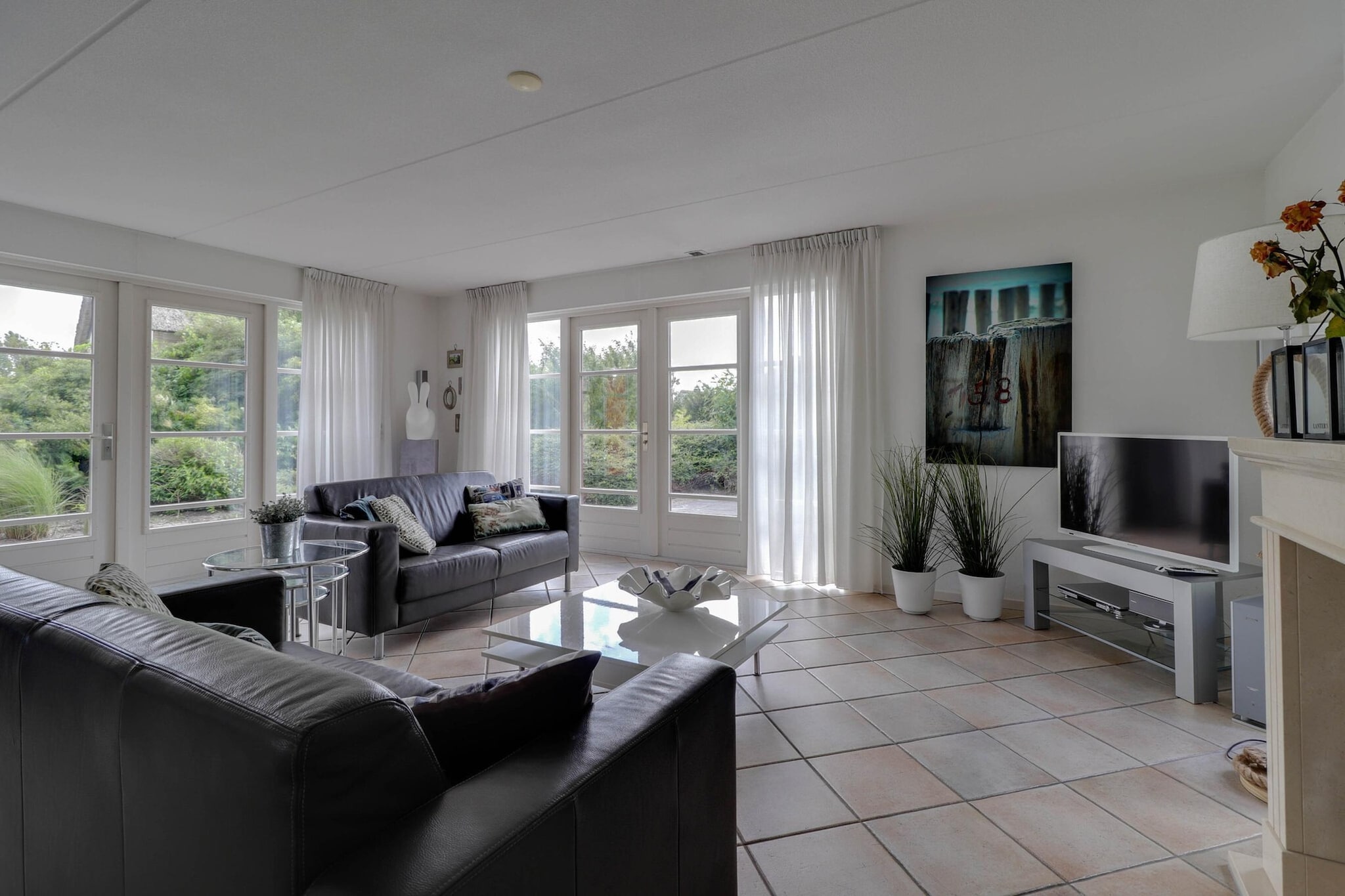 Dune Villa with Wellness Hot Tub, Sauna & Whirlpool – 6 persons - Woonkamer