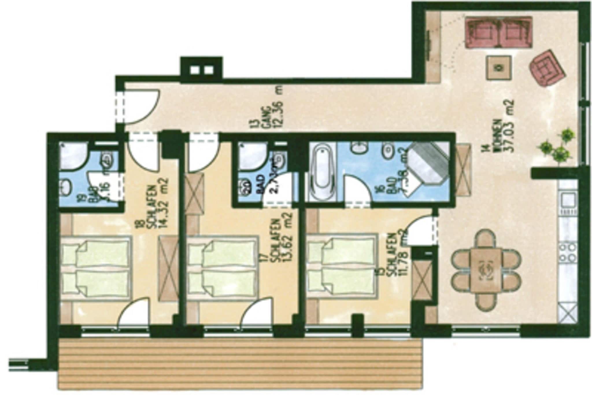 Vicky Apartment Top 2-Plattegrond