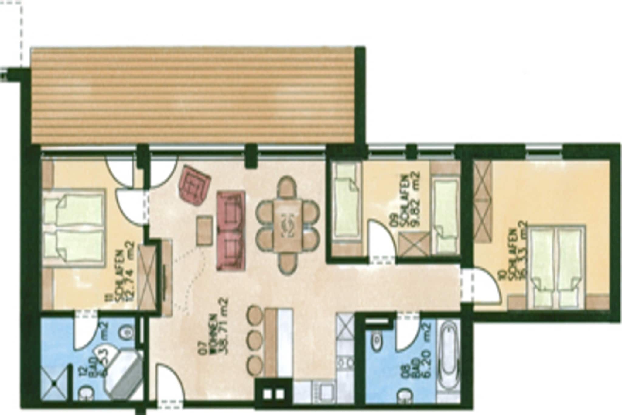 Vicky Apartment Top 3-Plattegrond