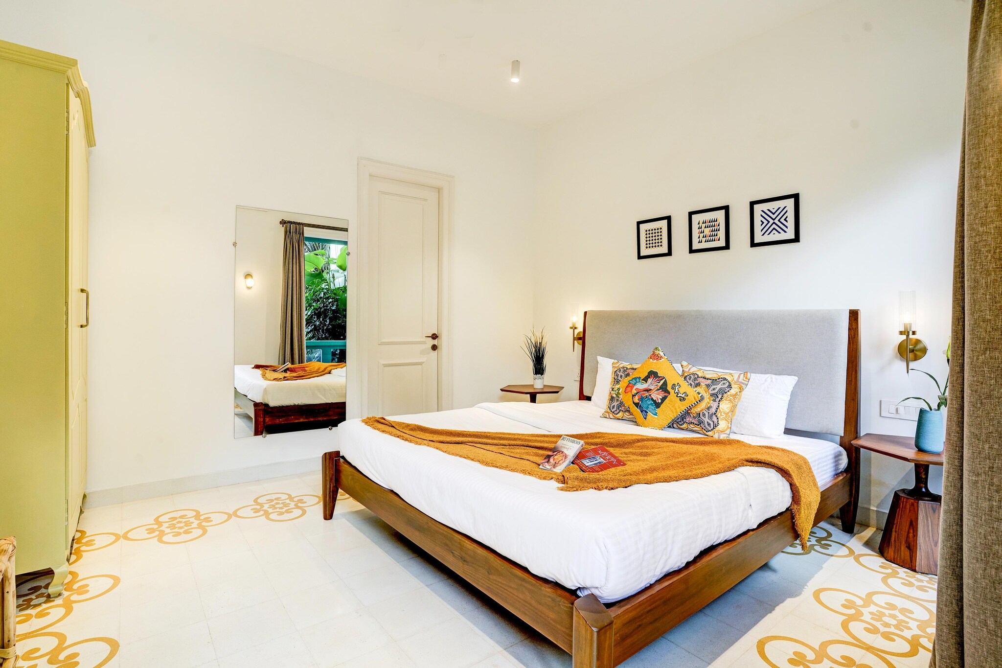 Welcome to Your Luxurious Siolim Escape- Nestled in the beauty of Siolim, Goa, our stunning 3BHK villa is your ideal escape! Experience the perfect blend of serenity and comfort in this hidden gem. Relax on beautiful beaches, indulge in delicious local cuisine, and explore the vibrant culture of this coastal paradise!
Luxurious Accommodations
Bedrooms: Each of the three spacious bedrooms features a king-sized bed and an ensuite bathroom, ensuring a restful night’s sleep.
Bedroom 1: Ground floor, garden views, easy access.
Bedroom 2 & 3: First floor with attached balconies for fresh air.
• Expansive Living Area: The heart of the villa opens out to your private pool and deck, perfect for lounging or enjoying a dip.
• Private Pool & Deck: Unwind in your own private swimming pool or soak up the sun on the spacious poolside deck, ideal for sunbathing or a quiet evening drink.
• Living Room: With views of the pool, relax with friends or family in this cozy, air-conditioned space.
• Dining Area: Gather around the dining table for meals or to play board games available in the villa.
• Famous Beaches: Morjim, Ashvem, Arambol, Anjuna, Vagator, Baga, and Calangute beaches.
• Top Eateries: Enjoy local flavors with a variety of restaurants nearby.
• Local Attractions: Experience the vibrant culture of Goa with ease.
The Perfect Getaway!
Whether you're seeking a fun-filled family vacation, a romantic escape, or a serene staycation, our villa in Siolim is the ideal destination for creating unforgettable memories.
Unmarried couples are warmly welcome at this property.
Guests with local ID proof are warmly welcome.
Foreign nationals are welcome—enjoy a comfortable and friendly stay with us.
Early Check-In Policy: A full day’s room rate will be charged for check-ins before 6:00 AM. Complimentary early check-in is available between 6:00 AM and 10:00 AM, subject to room availability.
Check-in is only available to guests aged 18 and above. Please provide a government-issued ID to confirm your age.