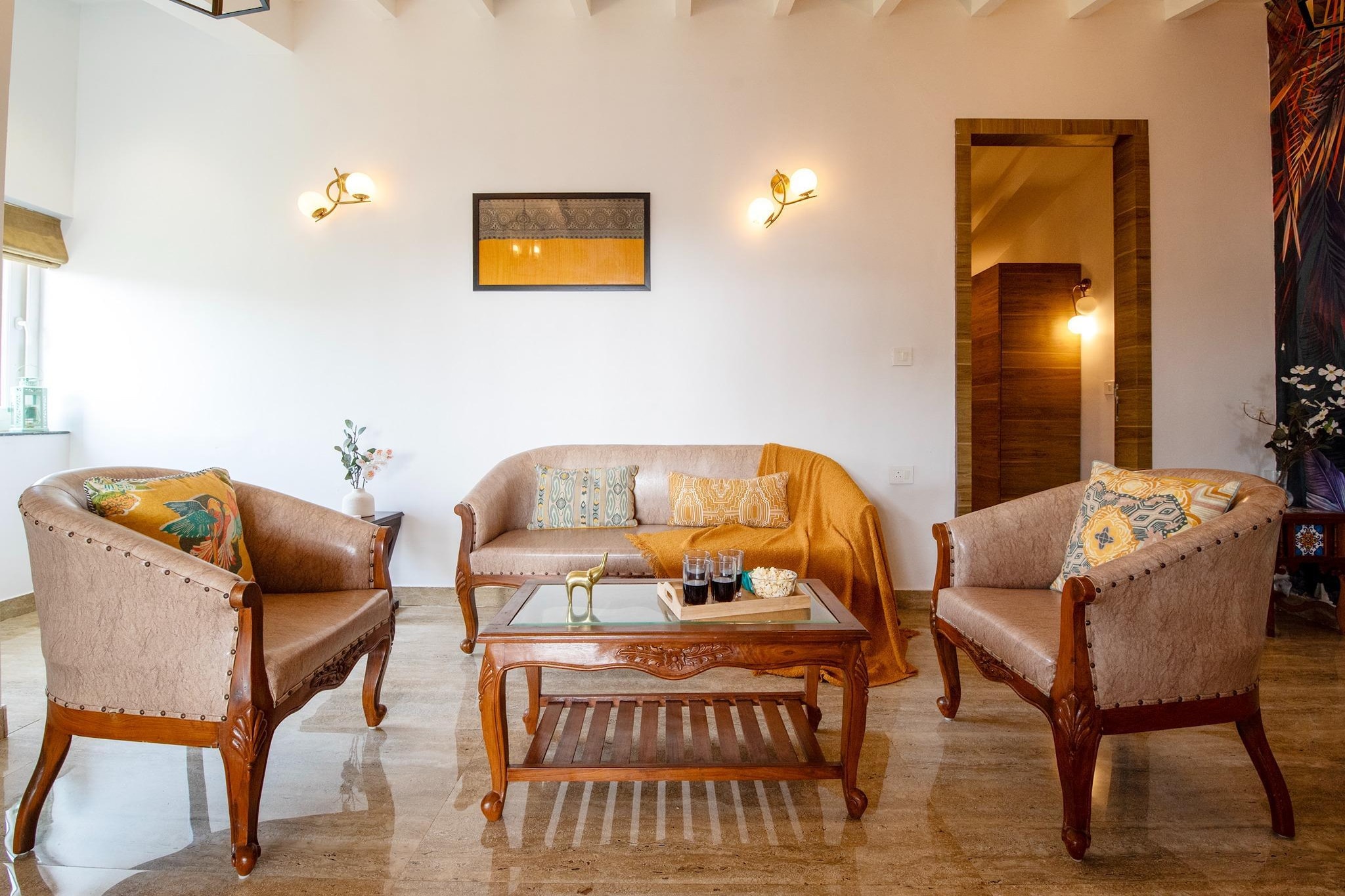 DanCenter India – Premium 5BHK Villa in Baga
Experience unmatched luxury in this expansive 5BHK villa located in the heart of Baga. With five elegantly designed bedrooms, a private pool, and exclusive amenities, this villa is perfect for families and groups looking for the ultimate Goan escape. Just minutes from Baga, Calangute, and Candolim beaches, as well as vibrant nightclubs and restaurants like Hammerz, Tomatoes, and VagatorUMME, the villa blends comfort with coastal charm.
Villa Amenities
• Private Outdoor Pool
• LED TV (55â€)
• Coffee/Tea Maker
• Refrigerator & RO Purifier
• Portable Speaker
• Modular Kitchen (with toaster, stove, cutlery & crockery)
• Air Fryer
• Geyser & Toiletries
• Washing Machine
• High-speed Wi-Fi
• Board Games
• 24/7 Power Backup
• Caretaker Services
• Secure Parking
Bedrooms
• Bedroom 1: Queen-sized bed | Ensuite bathroom | AC | Fan | Wardrobe | Study desk | Sofa chair | Balcony | First floor
• Bedroom 2: Queen-sized bed | Ensuite bathroom | AC | Fan | Wardrobe | Study desk | Sofa chair | First floor
• Bedroom 3: Queen-sized bed | Ensuite bathroom | AC | Fan | Wardrobe | Study desk | Balcony | Second floor
• Bedroom 4: Queen-sized bed | Ensuite bathroom | AC | Fan | Wardrobe | Study desk | Balcony | Second floor
• Bedroom 5: Queen-sized bed | Ensuite bathroom | AC | Fan | Wardrobe | Study desk | Attached balcony | Third floor
Bathrooms
Each ensuite bathroom comes with:
âœ”ï¸ Shower | Geyser | Hand jet spray | Organic toiletries & towels | Western commode
Living & Dining
• Living Room: Spacious seating with sofa, centre table | 55†LED TV | AC | Fans | Pool view & access | Ground floor
• Dining Area: 10-seater dining table (First floor)
Kitchen
A fully equipped open kitchen with ample storage and modern appliances:
Refrigerator | Oven | Microwave | Kettle | Rice cooker | Mixer/grinder | Dishwasher | Toaster | Utensils & Crockery
Dine
👨🳠Chef-on-call service (with 48 hrs notice; additional charges, ingredients extra)
🴠Fully equipped kitchen for preparing both vegetarian & non-vegetarian meals
Nearby Attractions
📠Baga Beach – 2 mins
📠Calangute Beach – 5 mins
📠Candolim Beach – 6 mins
📠Nightclubs – Hammerz
📠Cafés & Restaurants – Tomatoes, Fisherman’s Wharf
Connectivity
âœˆï¸ MOPA Airport – 45 mins (28 km)
âœˆï¸ Dabolim Airport – 60 mins (41 km)
✨ Stay at DanCenter India – Premium Villa for a truly unforgettable Goan getaway, where luxury, convenience, and location come together seamlessly