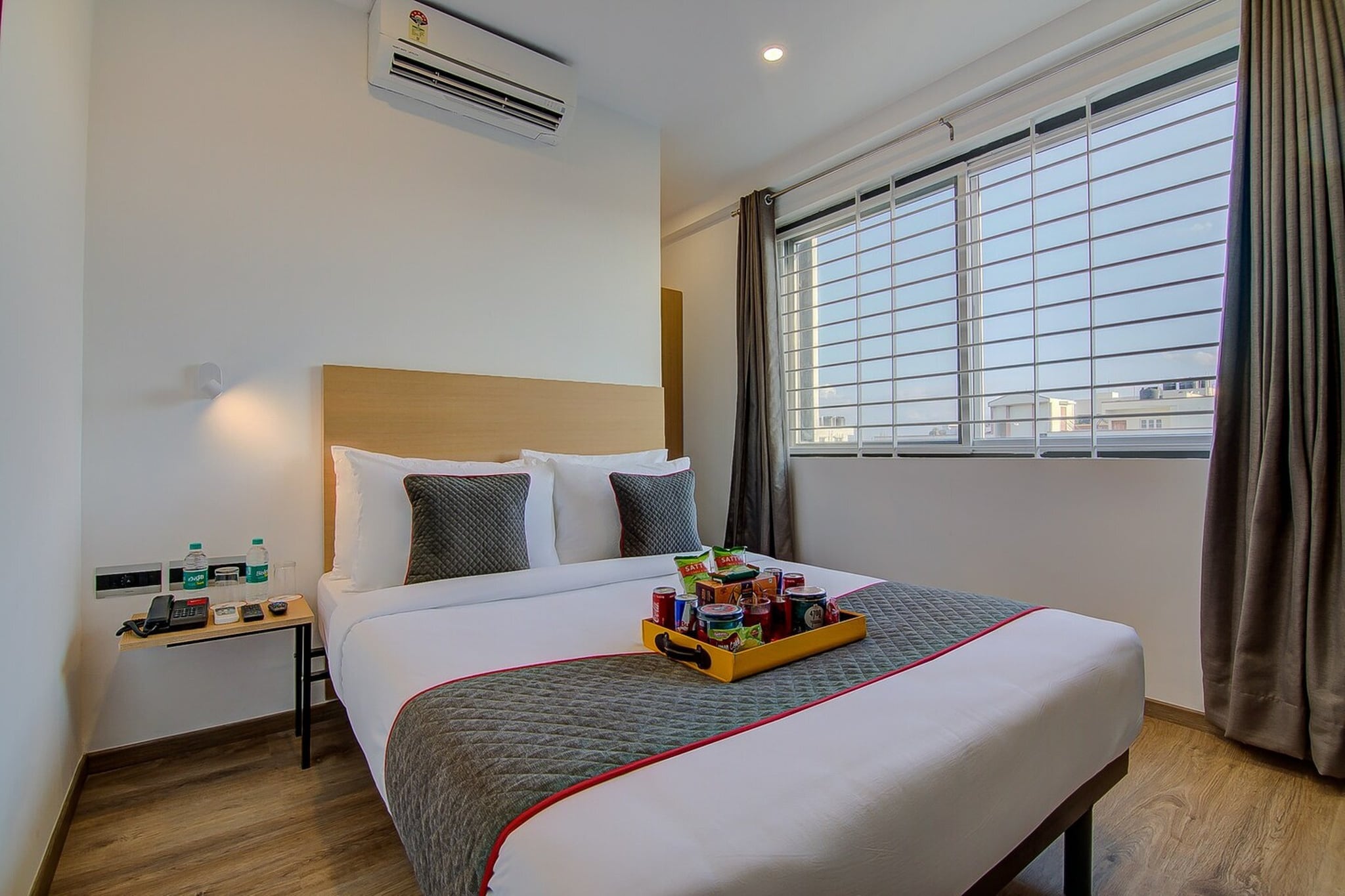 Super Townhouse Global Village Tech Park Near Kengeri Bus Terminal Metro Station is located in Bengaluru, within 8.1 km of ISKCON Hare Krishna Temple and 10 km of Bull Temple. With a shared lounge, the 4-star hotel has air-conditioned rooms with free WiFi, each with a private bathroom. The accommodation provides room service and a 24-hour front desk for guests.
At the hotel, every room is fitted with a desk. All units at Super Townhouse Global Village Tech Park Near Kengeri Bus Terminal Metro Station are equipped with a seating area and a flat-screen TV with satellite channels.
À la carte and continental breakfast options are available at the accommodation.
Bangalore City Railway Station is 13 km from the hotel, while Kanteerava Indoor Stadium is 15 km away. Kempegowda International Airport is 44 km from the property.
Early Check-In Policy: A full day’s room rate will be charged for check-ins before 6:00 AM. Complimentary early check-in is available between 6:00 AM and 10:00 AM, subject to room availability.
Check-in is only available to guests aged 18 and above. Please provide a government-issued ID to confirm your age.