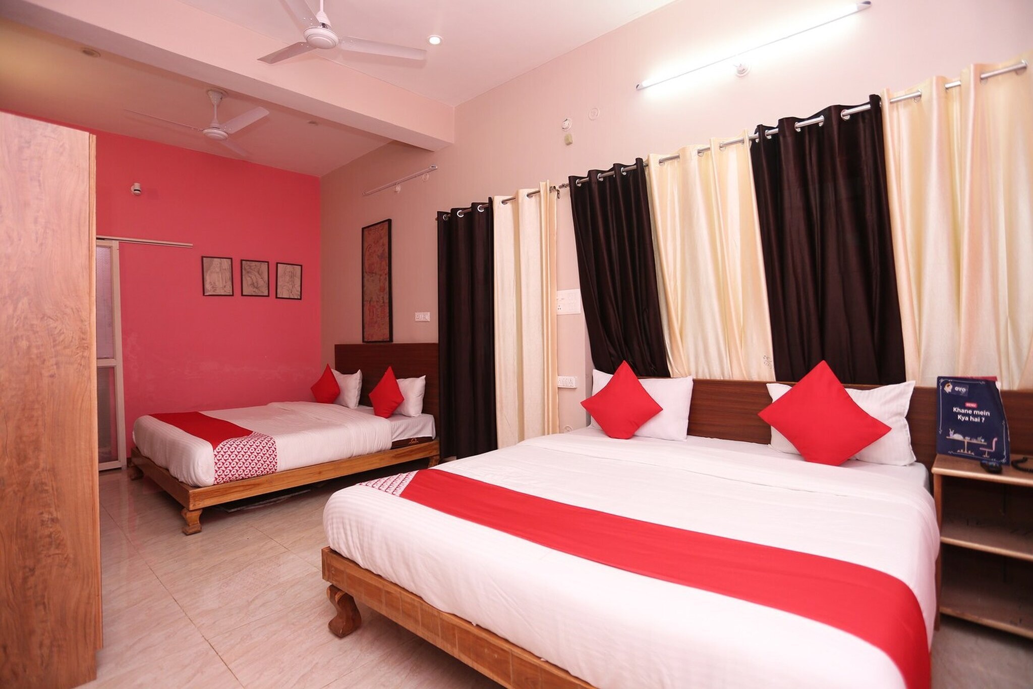Well located in the Gomti Nagar district of Lucknow, Super Collection-O Sara Grand Near Ram Manohar Lohia hospital is located 11 km from Lucknow University, less than 1 km from Indira Gandhi Pratishthan and 5.5 km from Ambedkar Park. Featuring a shared lounge, the 4-star hotel has air-conditioned rooms with free WiFi, each with a private bathroom. The accommodation provides a shared kitchen, room service and luggage storage for guests.
At the hotel, each room is fitted with a desk. Guest rooms at Super Collection-O Sara Grand Near Ram Manohar Lohia hospital are equipped with a seating area and a flat-screen TV with satellite channels.
Languages spoken at the 24-hour front desk include English and Hindi.
KD Singh Stadium is 10 km from the accommodation, while Lucknow Junction Railway Station is 11 km away. Chaudhary Charan Singh International Airport is 19 km from the property.
Unmarried couples are warmly welcome at this property.
Guests with local ID proof are warmly welcome.
Apologies, but we are currently unable to host foreign nationals at this property.
Early Check-In Policy: A full day’s room rate will be charged for check-ins before 6:00 AM. Complimentary early check-in is available between 6:00 AM and 10:00 AM, subject to room availability.
Check-in is only available to guests aged 18 and above. Please provide a government-issued ID to confirm your age.