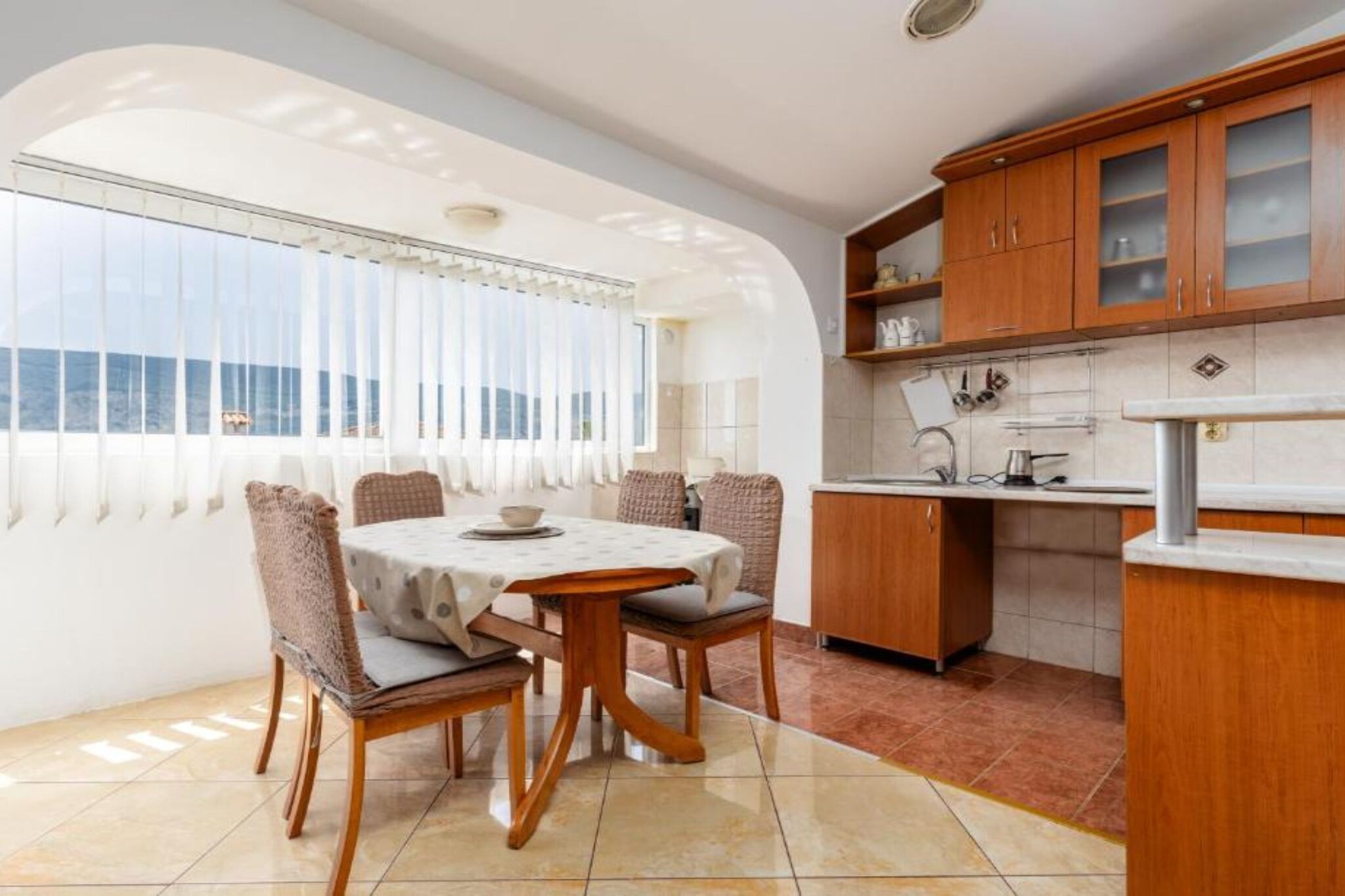 Elegant Apartment with Stunning Boka Bay Panorama - Two Bedroom Apartment-Keuken