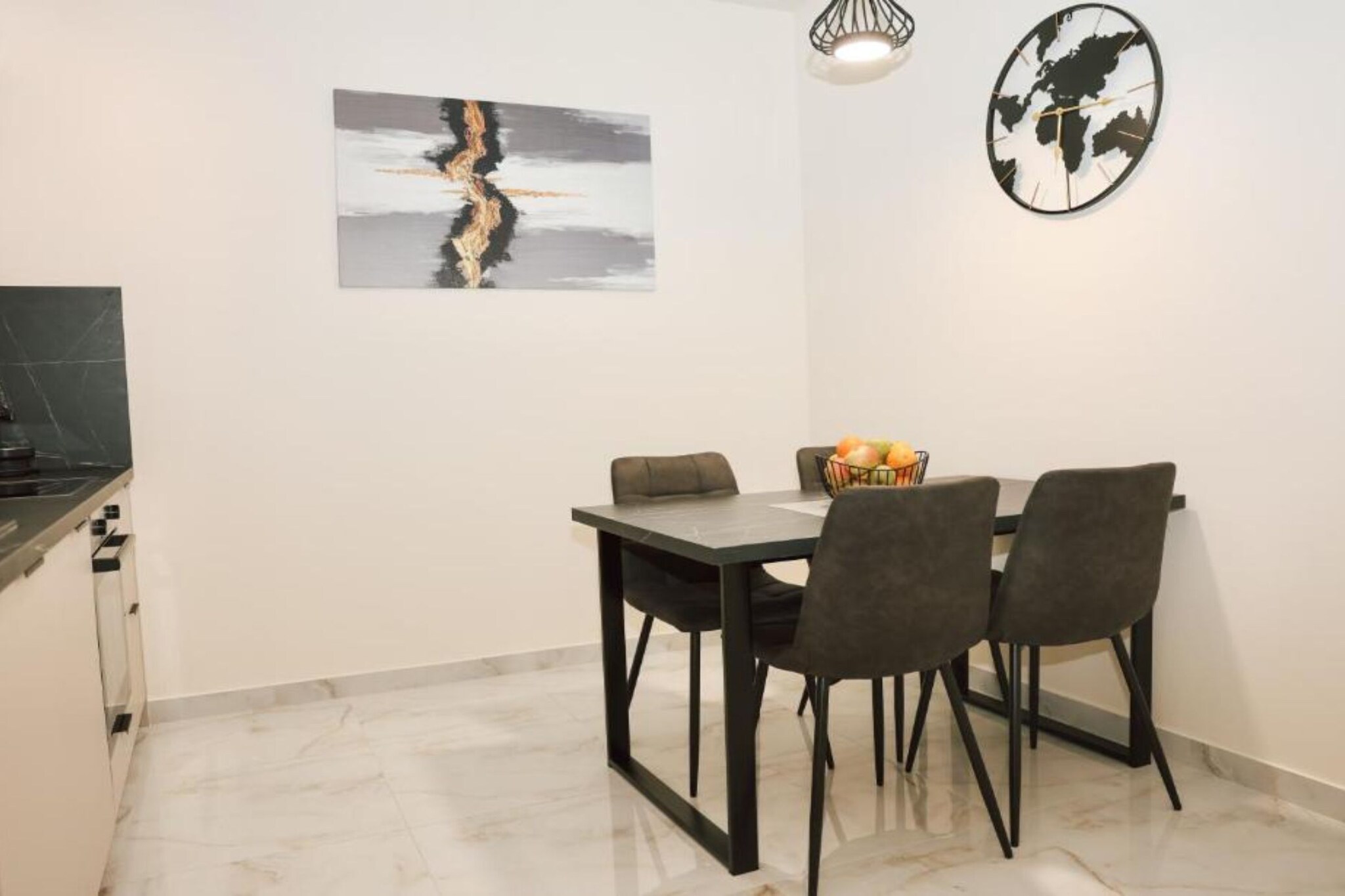 The Stylish Apartment with Modern Elegance in Herceg Novi Area in Herceg Novi, Herceg Novi County, Montenegro, is an exquisite modern property offering both comfort and style. It’s an ideal place for travelers looking to experience the beauty of Montenegro while staying in a contemporary and elegantly designed apartment.  The apartment is thoughtfully designed with an emphasis on modern elegance, featuring sleek interiors, high-end furnishings, and a spacious layout. It provides a luxurious and comfortable retreat, making it perfect for solo travelers, couples, or small groups looking to explore the Herceg Novi area.
Note:
Private parking is available, reservation is not required.
Wi-Fi is available throughout the property.
Pets are  not allowed.
Baggage dropoff is available  Before checkin.
This one-bedroom can accommodate up to four  guests. It features a Flat screen TV, Satellite TV  and is combined with a living room and kitchen. The private bathroom is equipped with a shower and toilet.
Thanks to its excellent location, everything you'll need for your vacation is just a short walk away from the property. Grocery stores-200.00 m, cafes and  restaurants—2.00 km. The beach is 1.50 km away from the property.
The airport is 12 km away from the property.