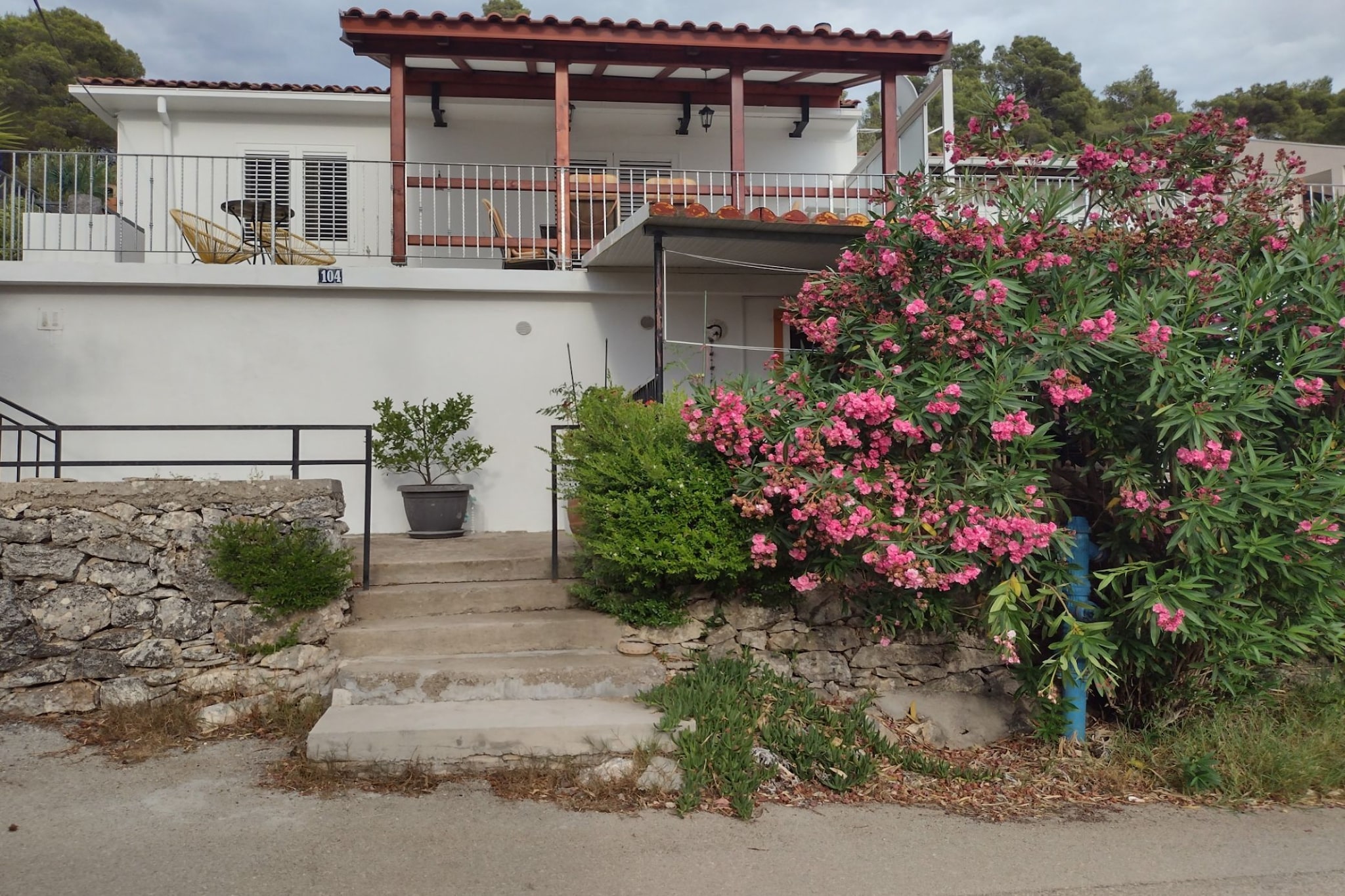 Apartment Ana Gradina - Vela Luka - Two Bedroom Apartment With Terrace And Sea View-Im Freien