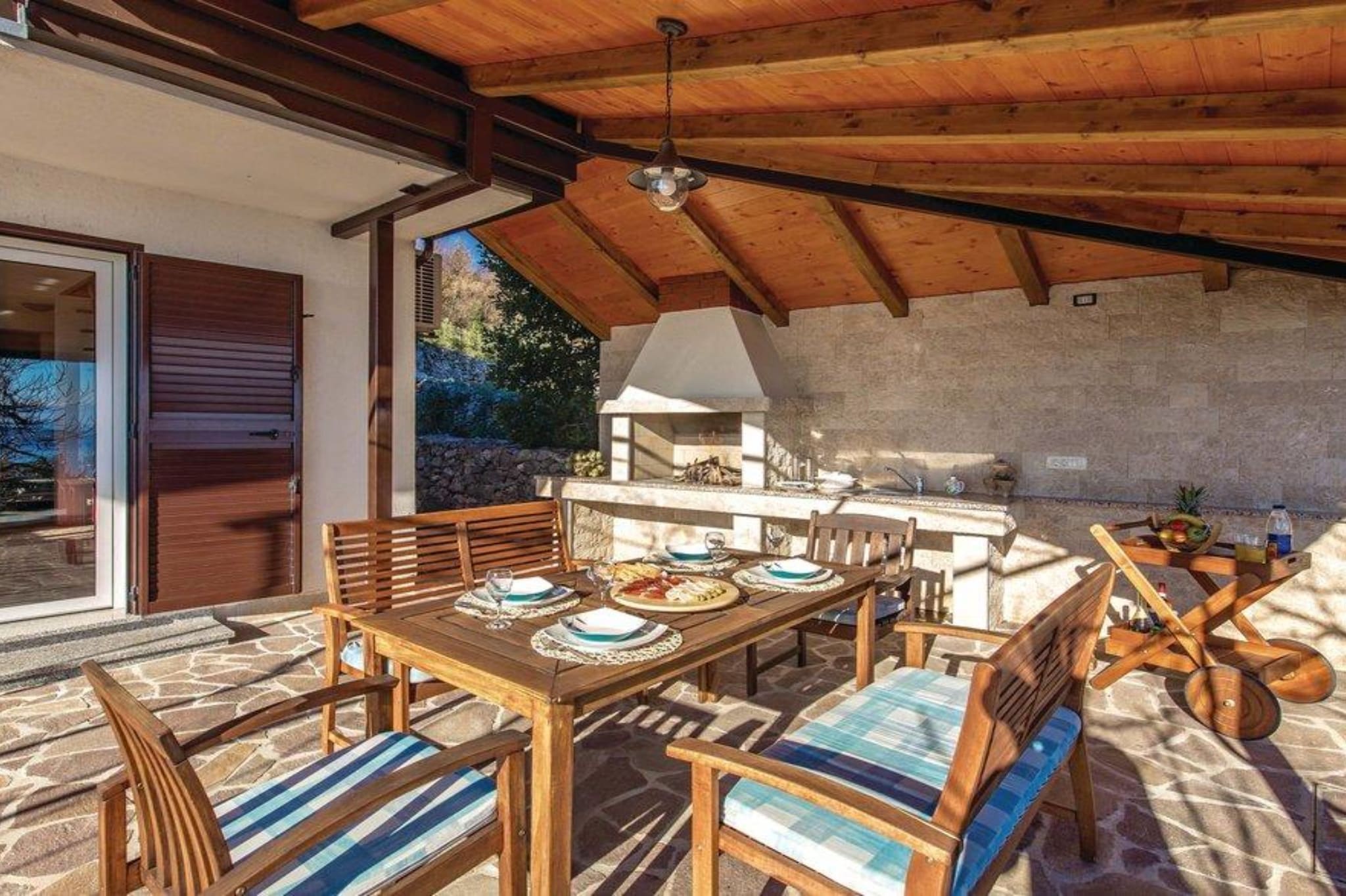 Holiday Home Brsec-Two Bedroom Holiday Home with Sea View-Terrasse