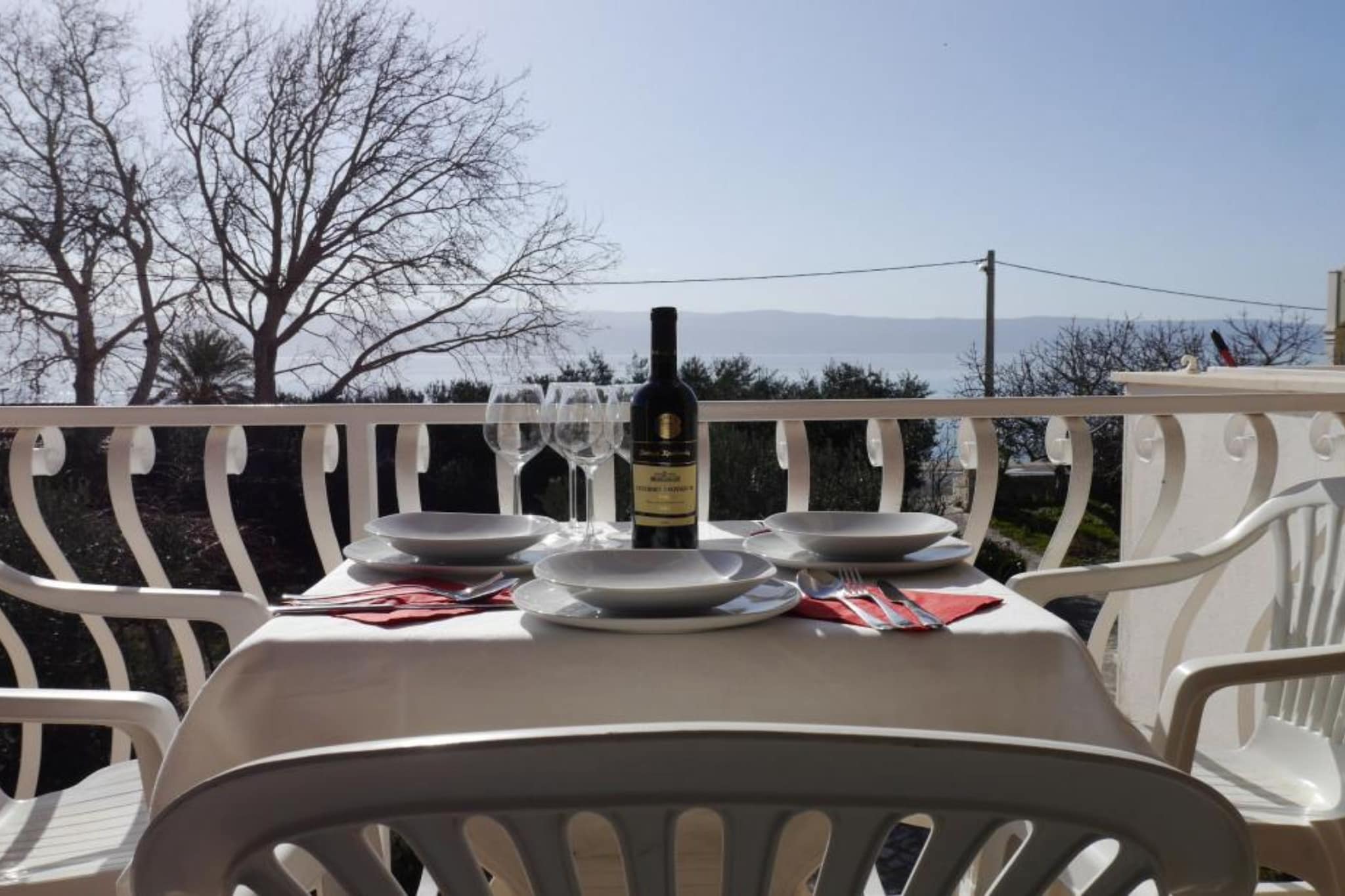 Dugi Rat Seaside Apartments - Two Bedroom Apartment 1-Terrasse / balcon