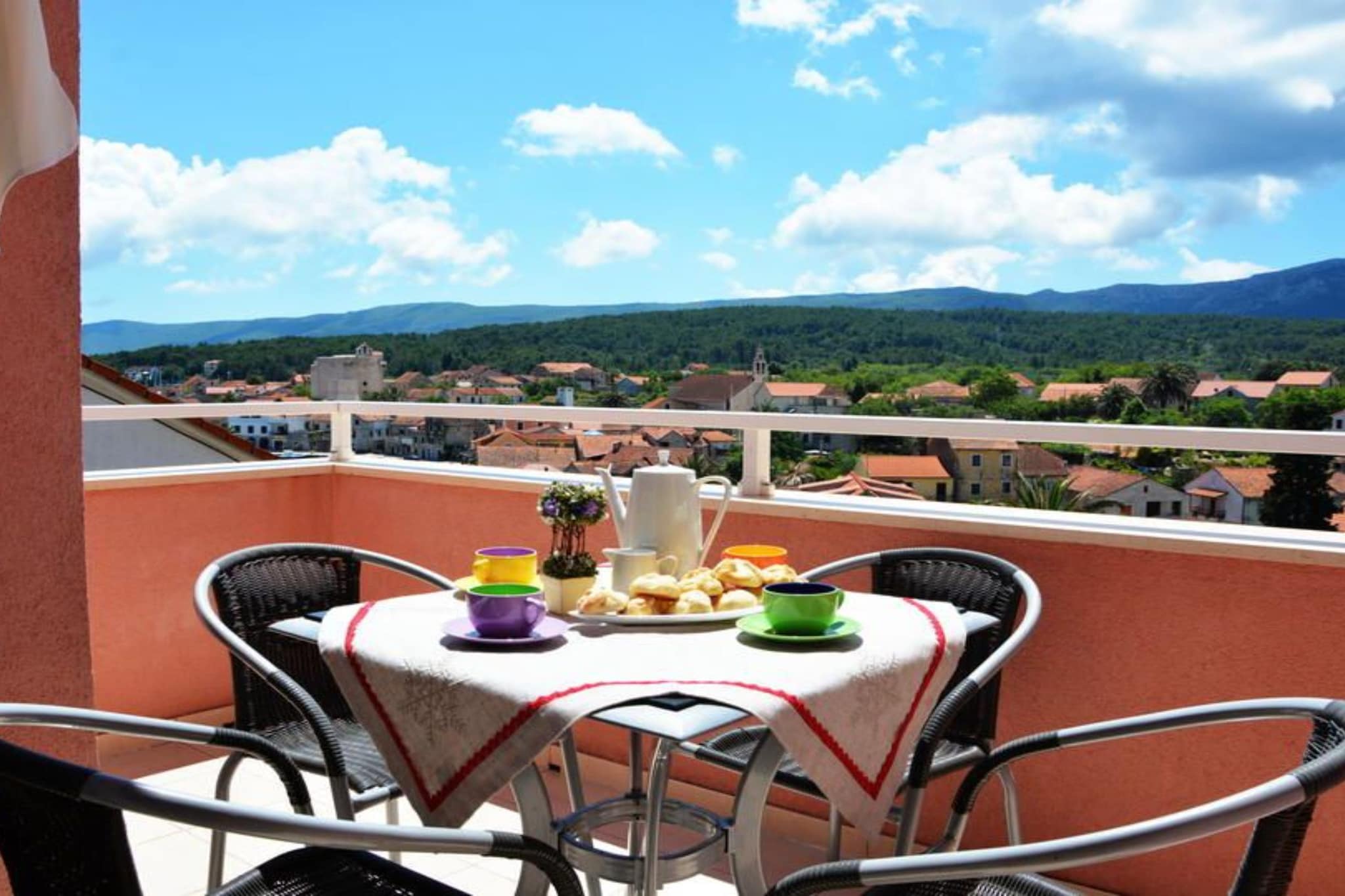 One Bedroom Apartment with Balcony and Sea View 2-Terrace balcony