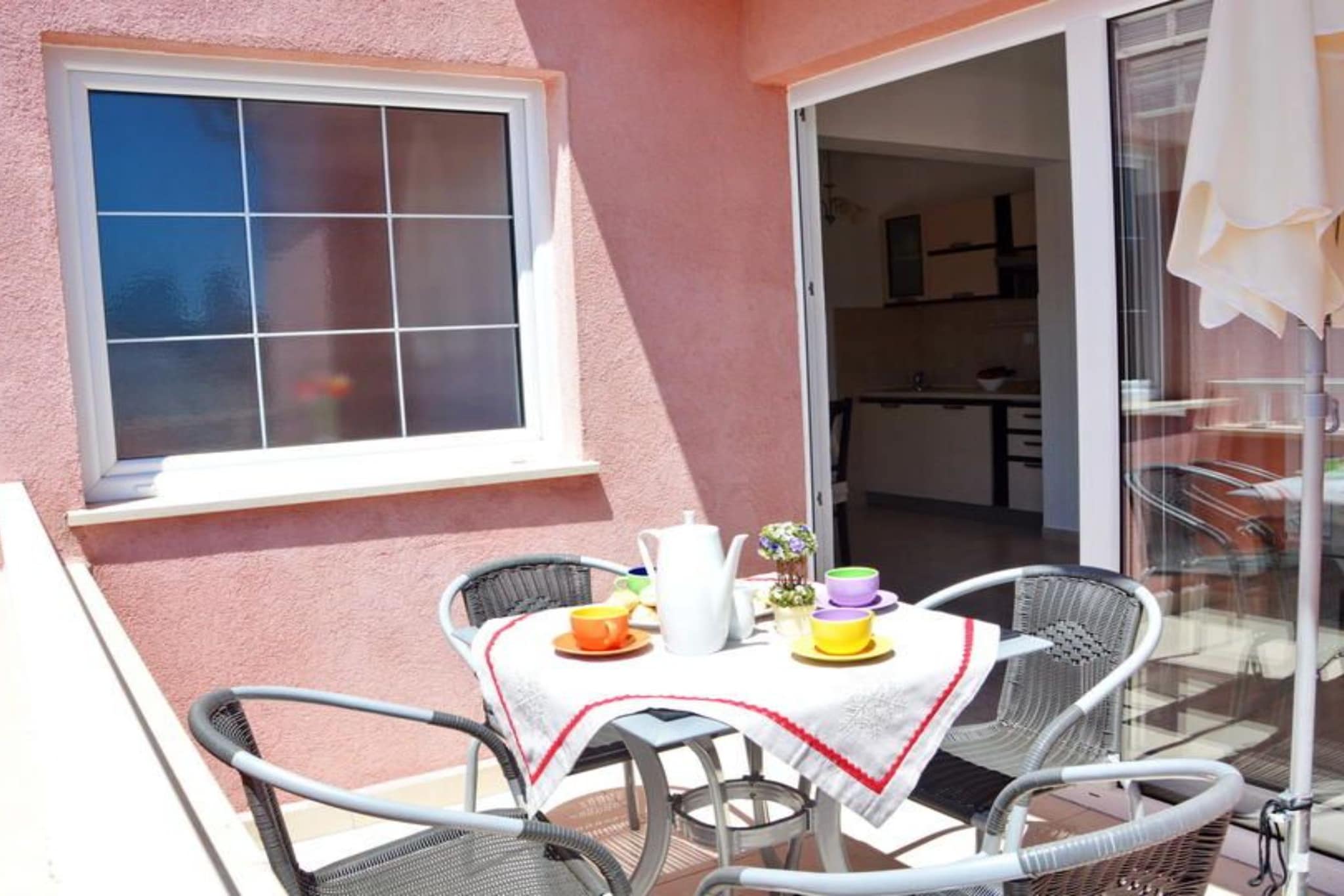 One Bedroom Apartment with Balcony and Sea View 2-Terrace balcony