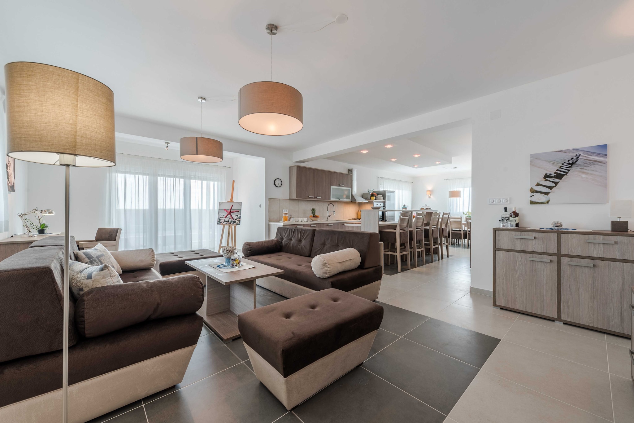 Luxury Escape with Swimming Pool & Modern Design -Deluxe Four Bedroom Villa with Private Pool ( Villa 4)-Wohnzimmer
