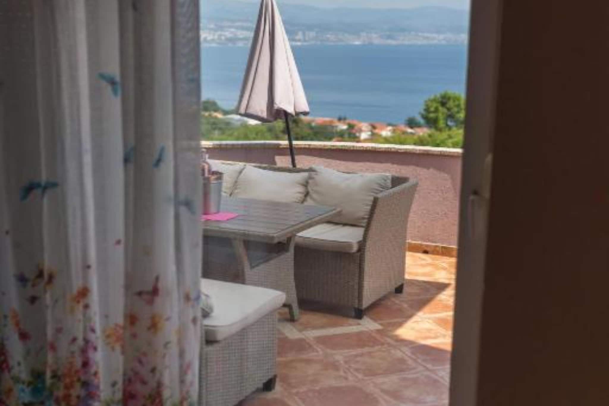 Apartments Melanie - Oprić Hills  Three bedroom apartment with balcony and sea view (A)-Terrasse / balcon