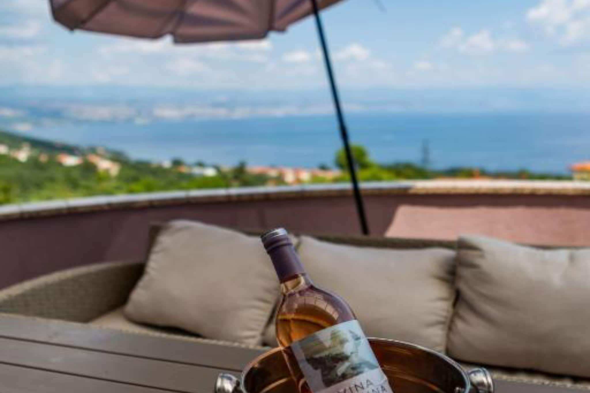 Apartments Melanie - Oprić Hills  Three bedroom apartment with balcony and sea view (A)-Terrasse / balcon