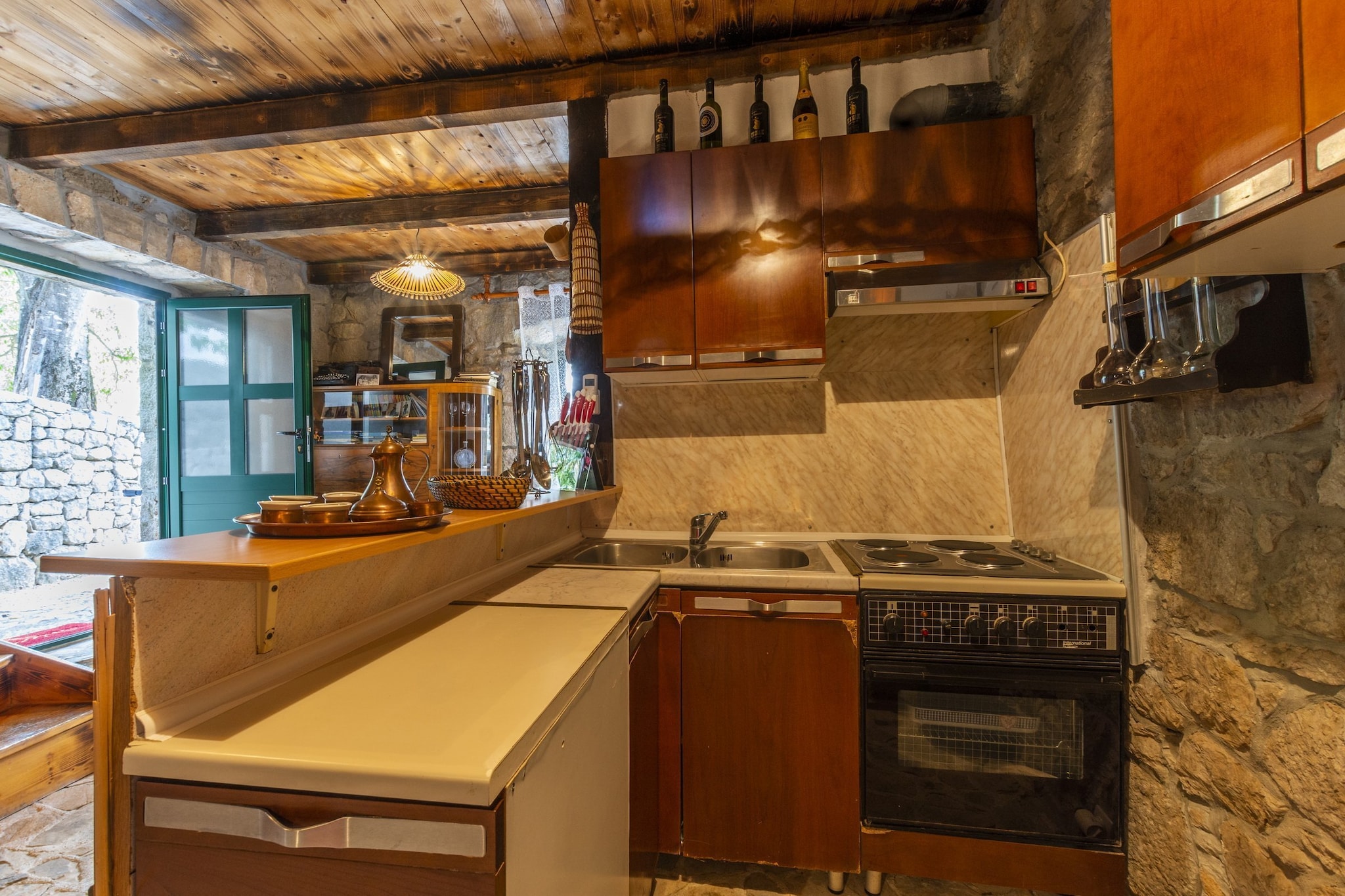 Rustical Resort Kokorići with Shared Outdoor Swimming Pool - One Bedroom Apartment-Cuisine