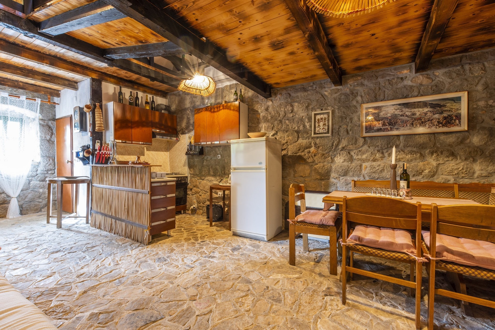 Rustical Resort Kokorići with Shared Outdoor Swimming Pool - One Bedroom Apartment-Cuisine