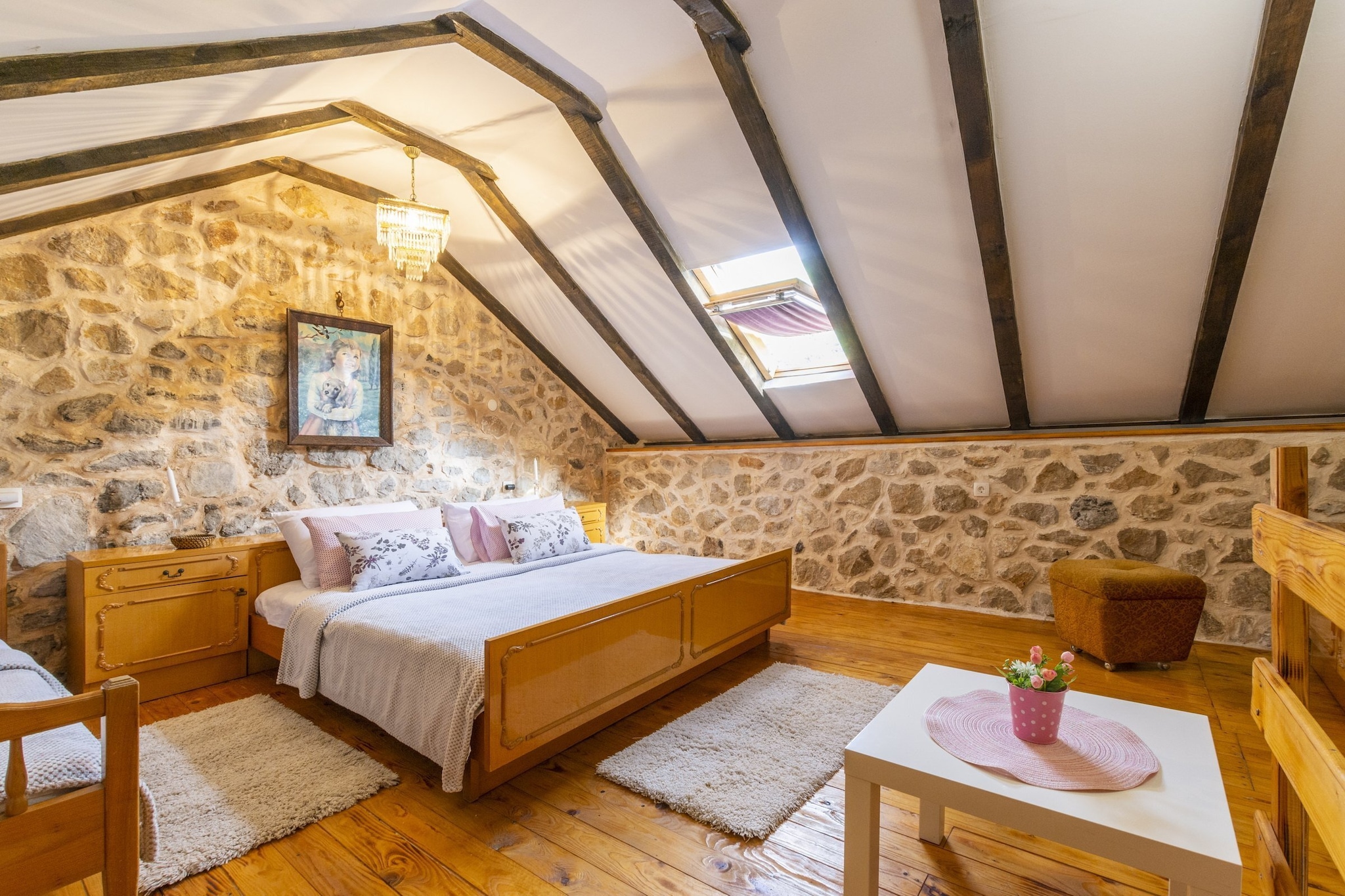 Rustical Resort Kokorići with Shared Outdoor Swimming Pool - One Bedroom Apartment with Terrace-Chambre