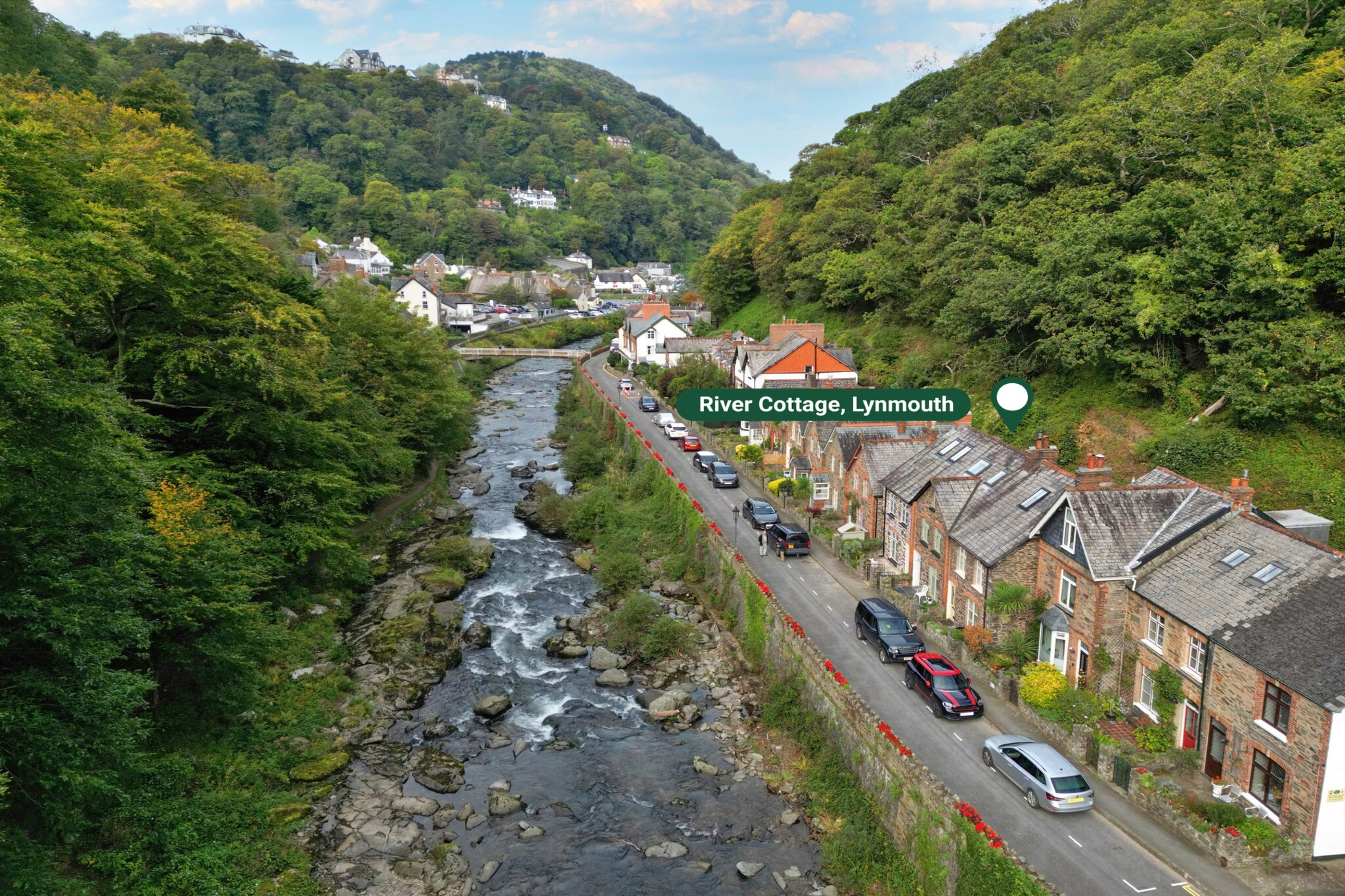 River Cottage - Areas within 1km in summer
