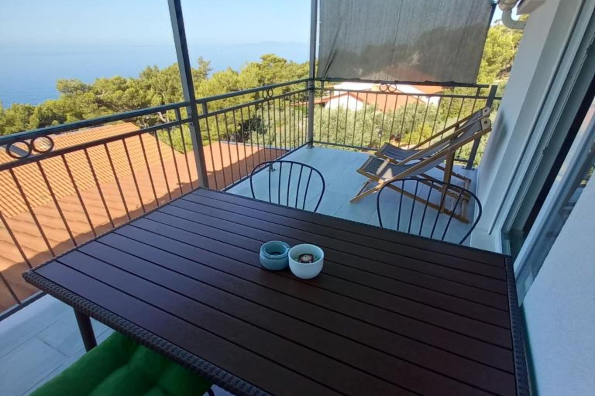 Superior One Bedroom Apartment with Balcony and Sea View-Terrasse/Balkon