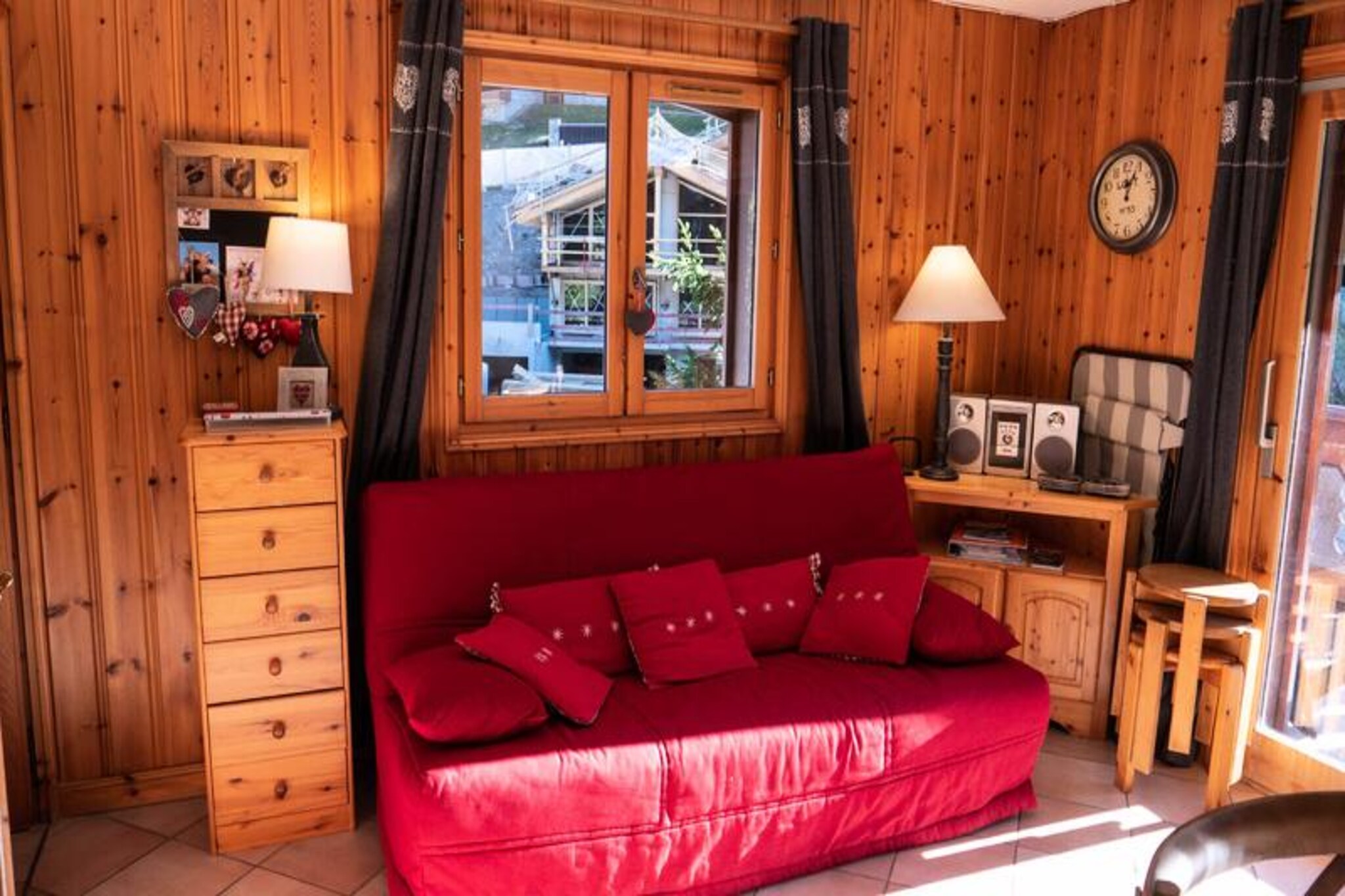 In the serene surroundings of Méribel Mottaret, this charming apartment offers a perfect blend of comfort and alpine adventure. Imagine waking up to the crisp mountain air and stepping onto your southeast-facing balcony to admire the breathtaking views of the snow-covered peaks. Whether you’re here for skiing, snowshoeing, or simply to unwind, this property is an ideal retreat for families and couples seeking tranquility and convenience in the French Alps.\n\nThe apartment is thoughtfully designed with a cozy living room featuring a sofa bed, television, and DVD player for relaxing evenings. The main bedroom boasts a comfortable double bed, while the cabin bedroom with bunk beds is perfect for children or additional guests. The fully renovated shower room adds a touch of modern luxury, and the kitchen is equipped with everything you need, including a ceramic hob, oven, microwave, dishwasher, refrigerator, kettle, and Nespresso coffee maker. Additional amenities such as a ski locker and garage ensure a hassle-free stay, while optional services like linens and cleaning can be arranged in advance.\n\nSituated in the Les Alpages residence, this property is part of a peaceful complex of chalets with easy access to the slopes and lifts, just a short walk away. The nearby Lake Tueda offers stunning trails for walkers and cross-country skiers, making it a year-round destination for nature lovers. Shops and dining options are conveniently located within 150 to 400 meters, providing everything you need for a comfortable stay.\n\nWhether you’re exploring the pristine trails of Le Châtelet or enjoying the world-class skiing of Méribel Mottaret, this apartment promises an unforgettable alpine escape. Book your stay and experience the magic of the French Alps firsthand.