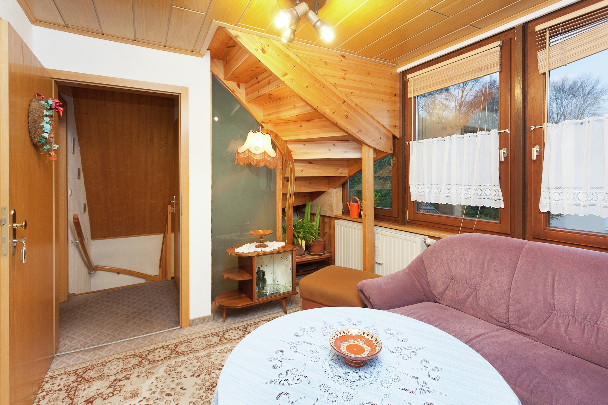 Ferienwohnung mit Kamin Am Waldrand-Living room