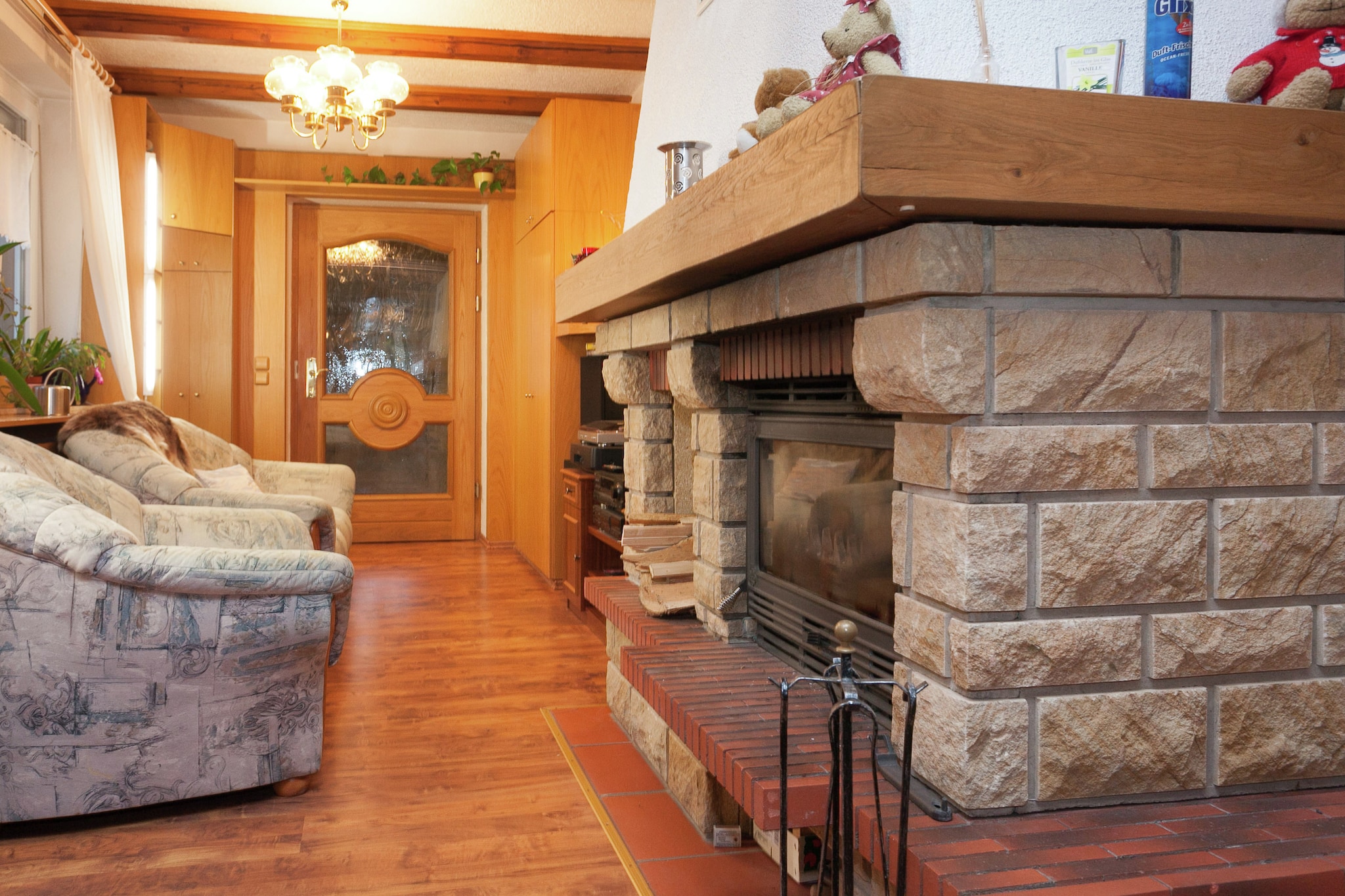 Ferienwohnung mit Kamin Am Waldrand-Living room