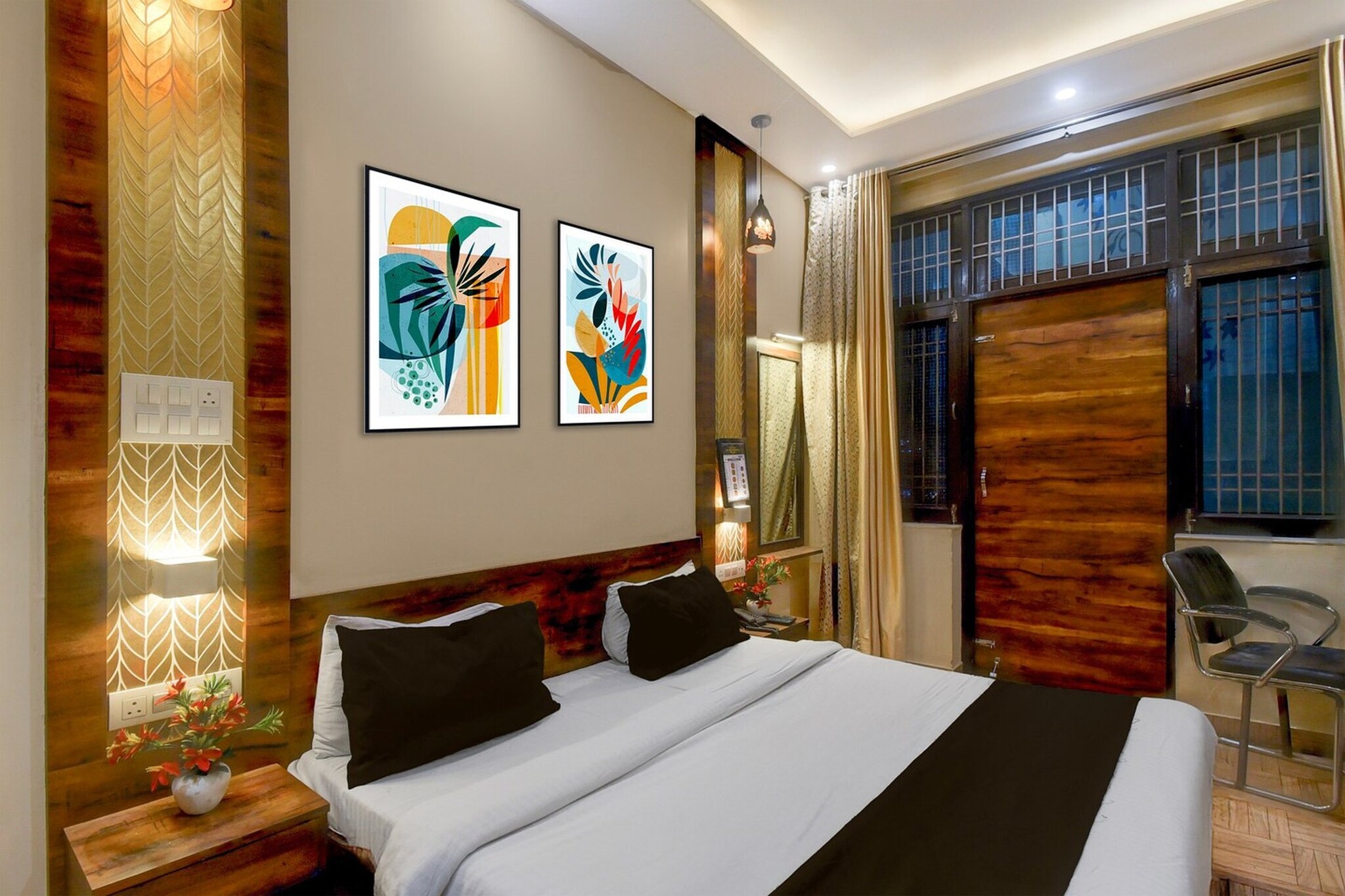 Townhouse Punnami Riverview Formerly Vihaan Square is located in Jaipur, 11 km from Govind Dev Ji Temple and 14 km from Birla Mandir Temple, Jaipur. This 3-star hotel offers a shared kitchen, a shared lounge and free WiFi. The accommodation provides room service, a 24-hour front desk and luggage storage for guests.
All units at the hotel come with air conditioning, a seating area, a flat-screen TV with satellite channels, a kitchen, a dining area and a private bathroom with free toiletries and a bath or shower. The units will provide guests with a desk and a kettle.
Guests at Townhouse Punnami Riverview Formerly Vihaan Square can enjoy a continental breakfast.
Jaipur Railway Station is 16 km from the accommodation, while City Palace is 17 km away. Jaipur International Airport is 4 km from the property.
Early Check-In Policy: A full day’s room rate will be charged for check-ins before 6:00 AM. Complimentary early check-in is available between 6:00 AM and 10:00 AM, subject to room availability.
Check-in is only available to guests aged 18 and above. Please provide a government-issued ID to confirm your age.
1. Unmarried couples are warmly welcome at this property.
2. Guests with local ID proof are warmly welcome.
3.Foreign guests are welcome and allowed to stay at this property without any restrictions