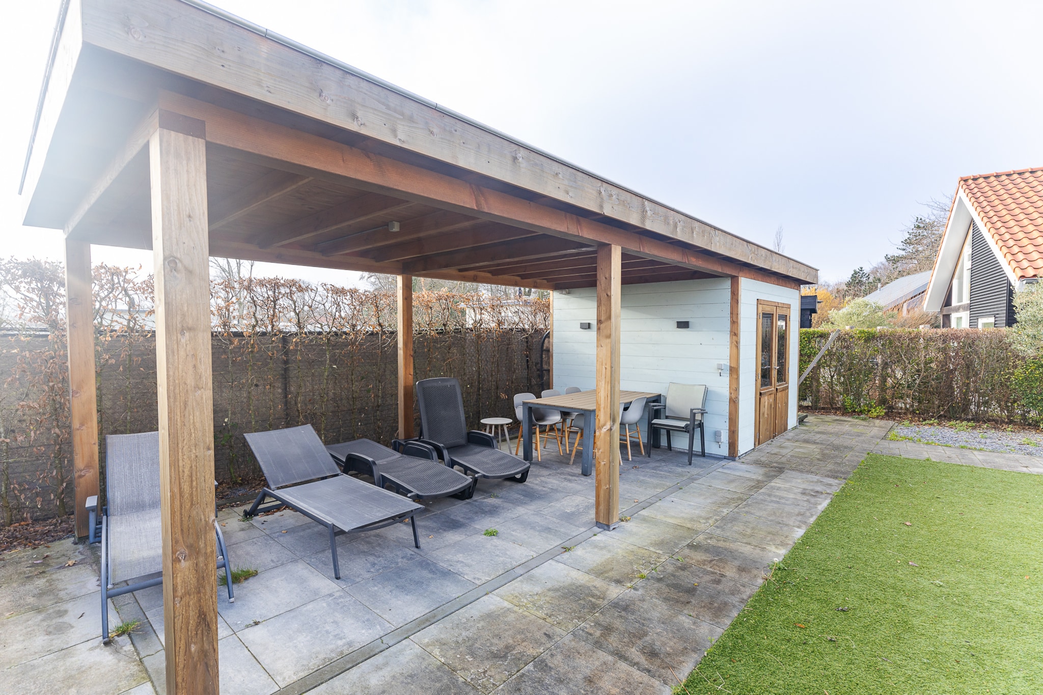 Zonnedorp 7 De Meerpaal in Renesse | Comfortable holiday house close to the beach-Terrasse/Balkon