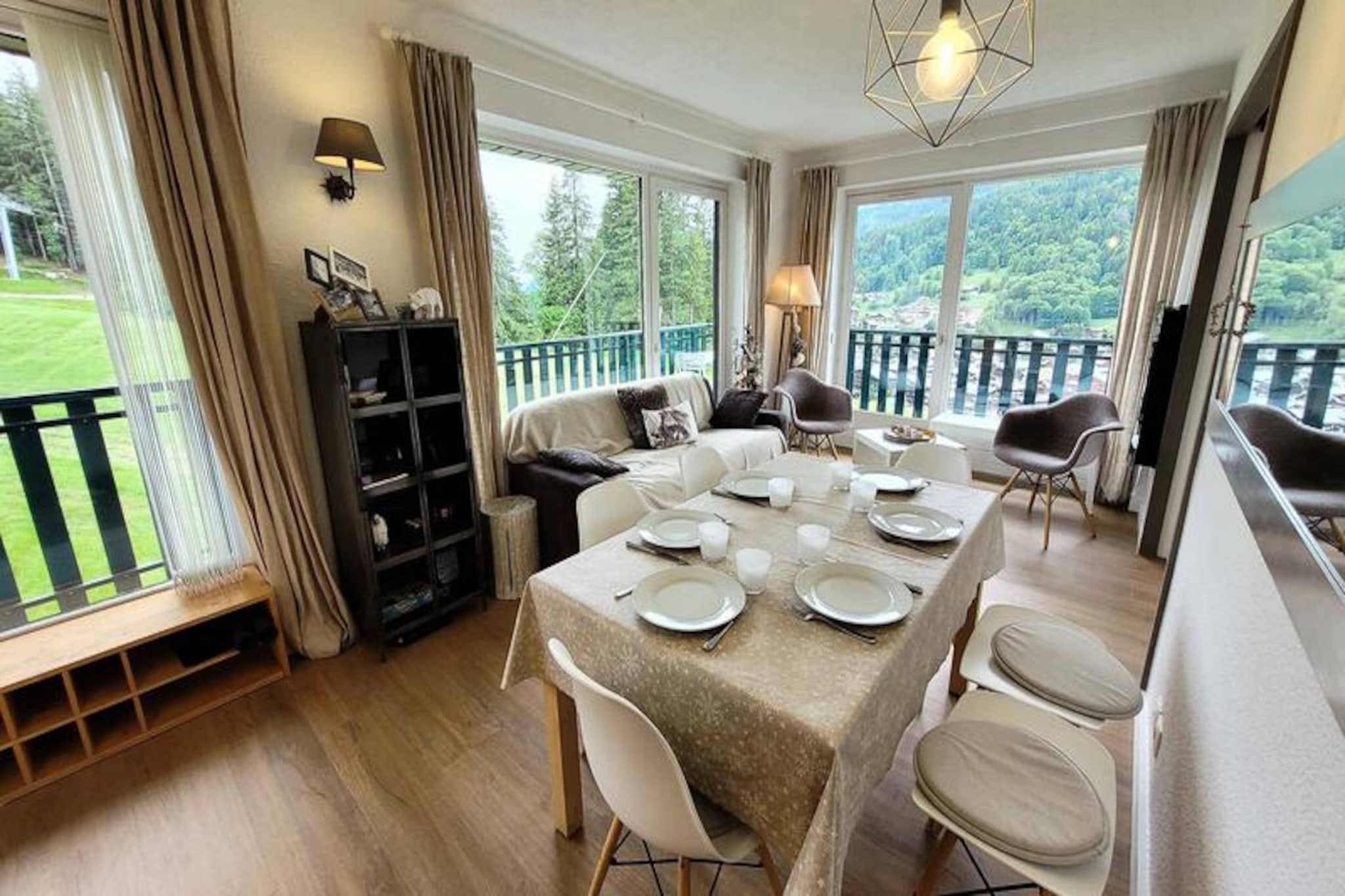 High above the charming alpine village, Residence Le Grizzli offers a unique retreat where adventure and relaxation blend seamlessly. Imagine waking up to the crisp mountain air and stepping directly onto the ski slopes from your front door. In summer, the heated outdoor pool and tennis courts invite you to bask in the sunshine while enjoying panoramic views of the surrounding peaks. This is a destination where every season brings its own magic.
The 61 m² apartment is bathed in natural light and thoughtfully designed for comfort and style. With two en-suite bedrooms, a spacious living area, and a fully equipped kitchen, it’s perfect for families or groups of up to six. The southwest-facing 23 m² balcony is the ideal spot to unwind after a day of skiing or hiking, offering breathtaking views of the slopes and the village below. Modern amenities like fiber optic Wi-Fi, a washer-dryer, and a raclette machine ensure a hassle-free stay, while the cozy TV area invites you to relax after an active day.
Conveniently located, the residence is just 1.1 km from the village center and ski school, with shops and a shuttle stop within walking distance. In winter, enjoy the unparalleled ski-in/ski-out access to world-class slopes, while summer transforms the area into a haven for outdoor enthusiasts with hiking trails, tennis, and swimming.
Whether you’re here to carve through pristine snow or soak up the alpine sun, Residence Le Grizzli promises an unforgettable getaway. With its blend of luxury, convenience, and stunning natural beauty, it’s the perfect choice for your next mountain escape.