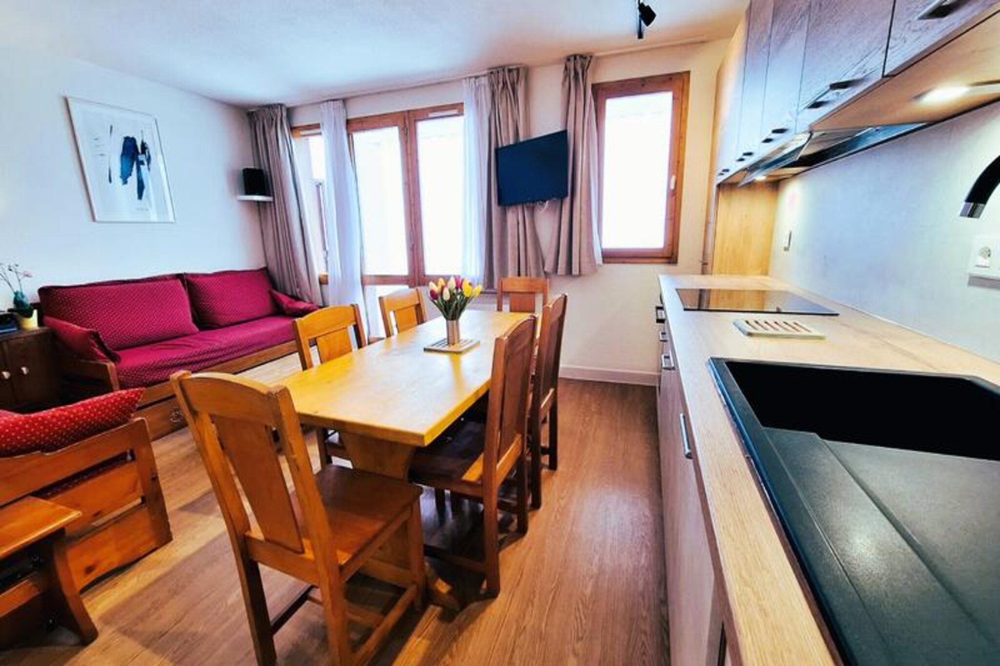 3-room apartment for 6 people, 37m²