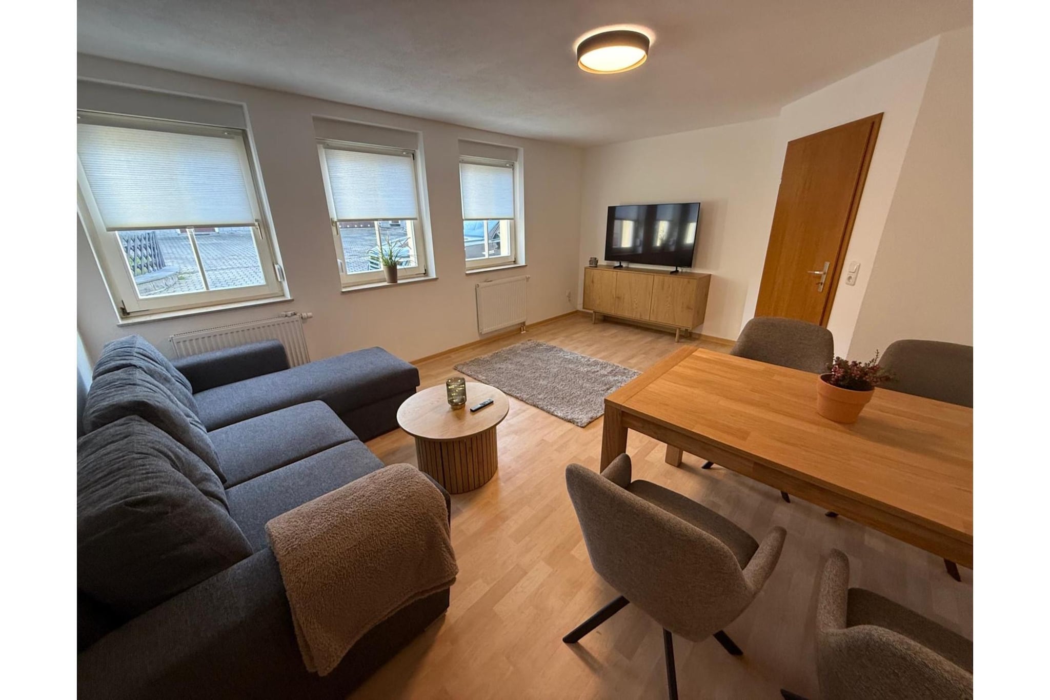 Ferienwohnung Elstra-Woonkamer