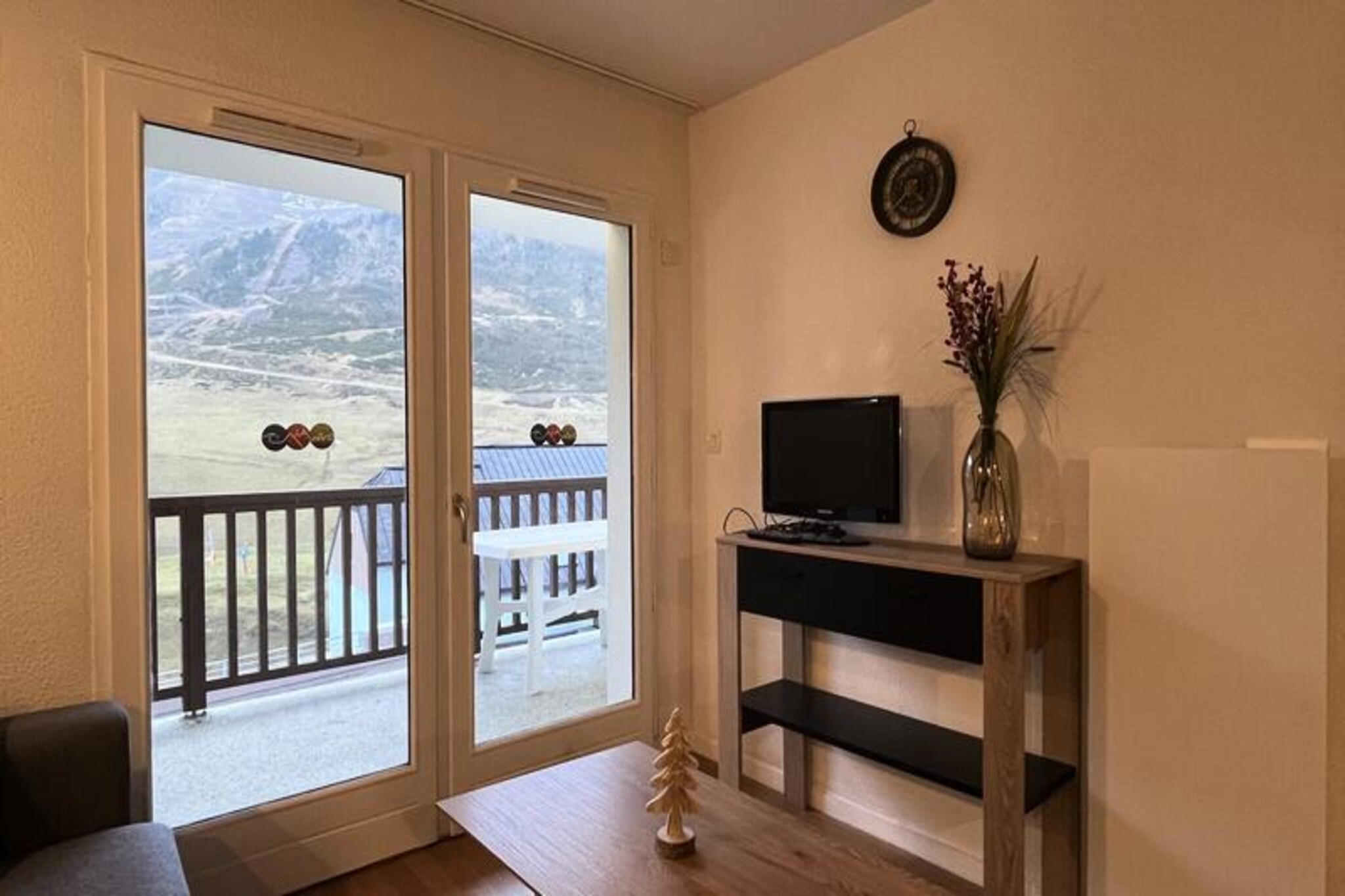 Apartment in La Mongie with Mountain Views